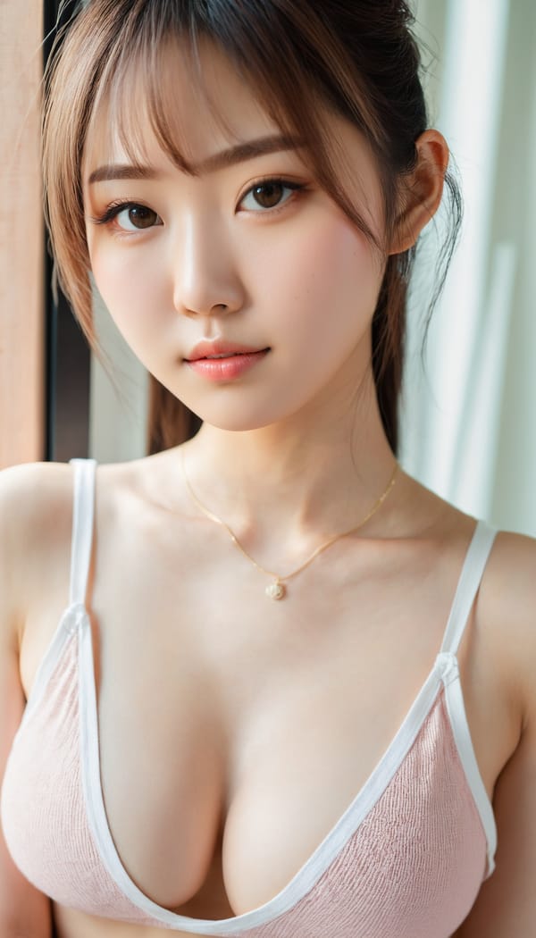 Tags: 21872187, SDXL
{"3": {"inputs": {"seed": 692183540528169, "steps": 64, "cfg": 7.73, "sampler_name": "dpmpp_2m", "scheduler": "karras", "denoise": 1.0, "model": ["27", 0], "positive": ["6", 0], "negative": ["7", 0], "latent_image": ["5", 0]}, "class_type": "KSampler"}, "4": {"inputs": {"ckpt_name": "juggernautxl.safetensors"}, "class_type": "CheckpointLoaderSimple"}, "5": {"inputs": {"width": 768, "height": 1344, "batch_size": 1}, "class_type": "EmptyLatentImage"}, "6": {"inputs": {"text": "23 year old girl, (japanese:1.07), (sexy lips:1.12), (slim:0.99), (temptress:0.98), (beautiful eyes:0.99), (detailed face:1.07), (idol:1.05), (double eyelids:1.06), (seductive facial expression:1.11), (seductive pose:1.02), (pale skin:1.06), (eyelashes:1.08), (blush:1.11), (cute:0.95), (in a seductive pose:0.98), (large perky breasts:1.00), (cleavage:1.11), (thigh gap:1.08), (white tanktop:1.09), busy street, (natural looking skin:1.04), (candid cinema:1.09), (textured skin:1.02), (film:1.05), (soft lighting:1.02), (detailed skin:1.06), (RAW:1.06), (skin fuzz:1.06), (portra:1.01)", "clip": ["27", 1]}, "class_type": "CLIPTextEncode"}, "7": {"inputs": {"text": "(twisted:1.07), (watermark:1.07), (worst quality:1.08), (bad hands:1.11), (low resolution:1.08), (distorted:1.05), (open mouth:1.08)", "clip": ["27", 1]}, "class_type": "CLIPTextEncode"}, "8": {"inputs": {"samples": ["3", 0], "vae": ["4", 2]}, "class_type": "VAEDecode"}, "25": {"inputs": {"lora_name": "nudify_xl.safetensors", "strength_model": 0.03, "strength_clip": 0.35, "model": ["4", 0], "clip": ["4", 1]}, "class_type": "LoraLoader"}, "26": {"inputs": {"lora_name": "shirtlift_SDXL_v2.safetensors", "strength_model": 0.07, "strength_clip": 0.0, "model": ["25", 0], "clip": ["25", 1]}, "class_type": "LoraLoader"}, "27": {"inputs": {"lora_name": "PerfectEyesXL.safetensors", "strength_model": 0.08, "strength_clip": 0.09, "model": ["26", 0], "clip": ["26", 1]}, "class_type": "LoraLoader"}, "30": {"inputs": {"model_name": "4x_NMKD-Superscale-SP_178000_G.pth"}, "class_type": "UpscaleModelLoader"}, "31": {"inputs": {"upscale_model": ["30", 0], "image": ["8", 0]}, "class_type": "ImageUpscaleWithModel"}, "32": {"inputs": {"upscale_method": "lanczos", "scale_by": 0.5, "image": ["31", 0]}, "class_type": "ImageScaleBy"}, "33": {"inputs": {"pixels": ["32", 0], "vae": ["4", 2]}, "class_type": "VAEEncode"}, "34": {"inputs": {"seed": 692183540528169, "steps": 64, "cfg": 7.73, "sampler_name": "dpmpp_2m", "scheduler": "karras", "denoise": 0.3, "model": ["27", 0], "positive": ["6", 0], "negative": ["7", 0], "latent_image": ["33", 0]}, "class_type": "KSampler"}, "36": {"inputs": {"samples": ["34", 0], "vae": ["4", 2]}, "class_type": "VAEDecode"}, "39": {"inputs": {"filename_prefix": "comfyapi-1727863938686", "images": ["36", 0]}, "class_type": "SaveImage"}}