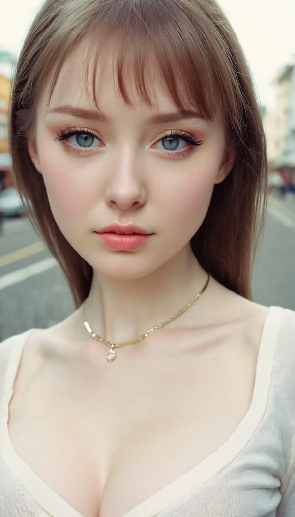 Tags: 21872187, SDXL
{"3": {"inputs": {"seed": 158323333526609, "steps": 64, "cfg": 7.44, "sampler_name": "dpmpp_2m", "scheduler": "karras", "denoise": 1.0, "model": ["27", 0], "positive": ["6", 0], "negative": ["7", 0], "latent_image": ["5", 0]}, "class_type": "KSampler"}, "4": {"inputs": {"ckpt_name": "juggernautxl.safetensors"}, "class_type": "CheckpointLoaderSimple"}, "5": {"inputs": {"width": 768, "height": 1344, "batch_size": 1}, "class_type": "EmptyLatentImage"}, "6": {"inputs": {"text": "28 year old girl, (russian:1.12), (pale skin:1.08), (detailed face:1.07), (eyelashes:1.02), (beautiful eyes:1.09), (cute:0.99), (seductive pose:1.13), (seductive facial expression:1.09), (temptress:0.99), (slim:1.02), (blush:0.99), (double eyelids:0.98), (sexy lips:1.08), (idol:1.14), (in a seductive pose:1.07), (large perky breasts:1.11), (cleavage:1.00), (thigh gap:1.11), (school uniform:1.04), choker, busy street, (skin fuzz:1.01), (portra:1.06), (textured skin:1.07), (RAW:1.06), (film:1.03), (soft lighting:1.09), (detailed skin:1.05), (natural looking skin:1.02), (candid cinema:1.02)", "clip": ["27", 1]}, "class_type": "CLIPTextEncode"}, "7": {"inputs": {"text": "(watermark:1.10), (low resolution:1.10), (bad hands:1.14), (twisted:1.05), (open mouth:1.10), (distorted:1.10), (worst quality:1.12)", "clip": ["27", 1]}, "class_type": "CLIPTextEncode"}, "8": {"inputs": {"samples": ["3", 0], "vae": ["4", 2]}, "class_type": "VAEDecode"}, "25": {"inputs": {"lora_name": "nudify_xl.safetensors", "strength_model": 0.09, "strength_clip": 0.18, "model": ["4", 0], "clip": ["4", 1]}, "class_type": "LoraLoader"}, "26": {"inputs": {"lora_name": "shirtlift_SDXL_v2.safetensors", "strength_model": 0.17, "strength_clip": 0.02, "model": ["25", 0], "clip": ["25", 1]}, "class_type": "LoraLoader"}, "27": {"inputs": {"lora_name": "PerfectEyesXL.safetensors", "strength_model": 0.02, "strength_clip": 0.14, "model": ["26", 0], "clip": ["26", 1]}, "class_type": "LoraLoader"}, "30": {"inputs": {"model_name": "4x_NMKD-Superscale-SP_178000_G.pth"}, "class_type": "UpscaleModelLoader"}, "31": {"inputs": {"upscale_model": ["30", 0], "image": ["8", 0]}, "class_type": "ImageUpscaleWithModel"}, "32": {"inputs": {"upscale_method": "lanczos", "scale_by": 0.5, "image": ["31", 0]}, "class_type": "ImageScaleBy"}, "33": {"inputs": {"pixels": ["32", 0], "vae": ["4", 2]}, "class_type": "VAEEncode"}, "34": {"inputs": {"seed": 158323333526609, "steps": 64, "cfg": 7.44, "sampler_name": "dpmpp_2m", "scheduler": "karras", "denoise": 0.3, "model": ["27", 0], "positive": ["6", 0], "negative": ["7", 0], "latent_image": ["33", 0]}, "class_type": "KSampler"}, "36": {"inputs": {"samples": ["34", 0], "vae": ["4", 2]}, "class_type": "VAEDecode"}, "39": {"inputs": {"filename_prefix": "comfyapi-1734045599156", "images": ["36", 0]}, "class_type": "SaveImage"}}