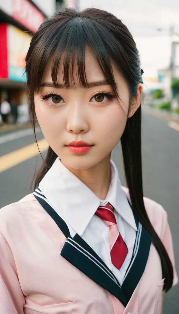 Tags: 21872187, SDXL
{"3": {"inputs": {"seed": 521877924389644, "steps": 32, "cfg": 7.91, "sampler_name": "dpmpp_2m", "scheduler": "karras", "denoise": 1.0, "model": ["27", 0], "positive": ["6", 0], "negative": ["7", 0], "latent_image": ["5", 0]}, "class_type": "KSampler"}, "4": {"inputs": {"ckpt_name": "juggernautxl.safetensors"}, "class_type": "CheckpointLoaderSimple"}, "5": {"inputs": {"width": 768, "height": 1344, "batch_size": 1}, "class_type": "EmptyLatentImage"}, "6": {"inputs": {"text": "26 year old girl, (japanese:0.99), (cute:1.11), (temptress:1.09), (double eyelids:1.09), (blush:1.07), (pale skin:0.99), (eyelashes:1.07), (sexy lips:1.12), (seductive pose:0.98), (detailed face:0.97), (slim:1.02), (beautiful eyes:1.03), (idol:1.12), (seductive facial expression:1.02), (perky ass:1.07), (exposed ass:1.03), (looking back:1.06), (sexy ass:1.03), (thigh gap:0.98), (school uniform:1.12), choker, busy street, (natural looking skin:1.04), (candid cinema:1.07), (RAW:1.08), (detailed skin:1.05), (film:1.00), (portra:1.03), (soft lighting:1.02), (skin fuzz:1.00), (textured skin:1.04)", "clip": ["27", 1]}, "class_type": "CLIPTextEncode"}, "7": {"inputs": {"text": "(watermark:1.08), (low resolution:1.13), (distorted:1.13), (open mouth:1.07), (worst quality:1.05), (twisted:1.05), (bad hands:1.13)", "clip": ["27", 1]}, "class_type": "CLIPTextEncode"}, "8": {"inputs": {"samples": ["3", 0], "vae": ["4", 2]}, "class_type": "VAEDecode"}, "25": {"inputs": {"lora_name": "nudify_xl.safetensors", "strength_model": 0.18, "strength_clip": 0.0, "model": ["4", 0], "clip": ["4", 1]}, "class_type": "LoraLoader"}, "26": {"inputs": {"lora_name": "shirtlift_SDXL_v2.safetensors", "strength_model": 0.09, "strength_clip": 0.16, "model": ["25", 0], "clip": ["25", 1]}, "class_type": "LoraLoader"}, "27": {"inputs": {"lora_name": "PerfectEyesXL.safetensors", "strength_model": 0.1, "strength_clip": 0.0, "model": ["26", 0], "clip": ["26", 1]}, "class_type": "LoraLoader"}, "30": {"inputs": {"model_name": "4x_NMKD-Superscale-SP_178000_G.pth"}, "class_type": "UpscaleModelLoader"}, "31": {"inputs": {"upscale_model": ["30", 0], "image": ["8", 0]}, "class_type": "ImageUpscaleWithModel"}, "32": {"inputs": {"upscale_method": "lanczos", "scale_by": 0.5, "image": ["31", 0]}, "class_type": "ImageScaleBy"}, "33": {"inputs": {"pixels": ["32", 0], "vae": ["4", 2]}, "class_type": "VAEEncode"}, "34": {"inputs": {"seed": 521877924389644, "steps": 32, "cfg": 7.91, "sampler_name": "dpmpp_2m", "scheduler": "karras", "denoise": 0.3, "model": ["27", 0], "positive": ["6", 0], "negative": ["7", 0], "latent_image": ["33", 0]}, "class_type": "KSampler"}, "36": {"inputs": {"samples": ["34", 0], "vae": ["4", 2]}, "class_type": "VAEDecode"}, "39": {"inputs": {"filename_prefix": "comfyapi-1716344983932", "images": ["36", 0]}, "class_type": "SaveImage"}}