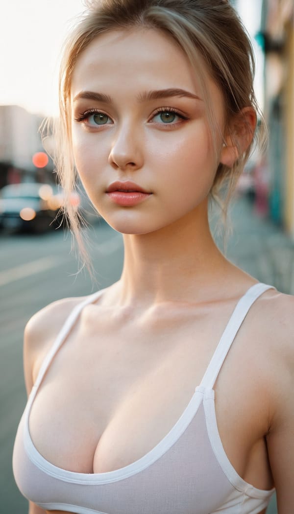 Tags: 21872187, SDXL
{"3": {"inputs": {"seed": 490918605185091, "steps": 32, "cfg": 7.49, "sampler_name": "dpmpp_2m", "scheduler": "karras", "denoise": 1.0, "model": ["27", 0], "positive": ["6", 0], "negative": ["7", 0], "latent_image": ["5", 0]}, "class_type": "KSampler"}, "4": {"inputs": {"ckpt_name": "juggernautxl.safetensors"}, "class_type": "CheckpointLoaderSimple"}, "5": {"inputs": {"width": 768, "height": 1344, "batch_size": 1}, "class_type": "EmptyLatentImage"}, "6": {"inputs": {"text": "21 year old girl, (ukrainian:0.96), (russian:1.14), (beautiful eyes:1.01), (sexy lips:1.09), (double eyelids:0.98), (slim:0.96), (blush:1.07), (temptress:1.00), (seductive pose:1.06), (seductive facial expression:0.96), (idol:0.95), (eyelashes:0.97), (pale skin:0.96), (cute:1.14), (detailed face:1.02), (on all fours:1.07), (spreading ass cheeks:1.00), (from behind:1.07), (backboob:1.10), (white tanktop:1.08), busy street, (RAW:1.02), (detailed skin:1.08), (film:1.04), (soft lighting:1.07), (candid cinema:1.09), (natural looking skin:1.04), (textured skin:1.00), (portra:1.02), (skin fuzz:1.00)", "clip": ["27", 1]}, "class_type": "CLIPTextEncode"}, "7": {"inputs": {"text": "(distorted:1.07), (twisted:1.05), (low resolution:1.09), (bad hands:1.09), (worst quality:1.10), (open mouth:1.11), (watermark:1.09)", "clip": ["27", 1]}, "class_type": "CLIPTextEncode"}, "8": {"inputs": {"samples": ["3", 0], "vae": ["4", 2]}, "class_type": "VAEDecode"}, "25": {"inputs": {"lora_name": "nudify_xl.safetensors", "strength_model": 0.14, "strength_clip": 0.07, "model": ["4", 0], "clip": ["4", 1]}, "class_type": "LoraLoader"}, "26": {"inputs": {"lora_name": "shirtlift_SDXL_v2.safetensors", "strength_model": 0.13, "strength_clip": 0.09, "model": ["25", 0], "clip": ["25", 1]}, "class_type": "LoraLoader"}, "27": {"inputs": {"lora_name": "PerfectEyesXL.safetensors", "strength_model": 0.03, "strength_clip": 0.0, "model": ["26", 0], "clip": ["26", 1]}, "class_type": "LoraLoader"}, "30": {"inputs": {"model_name": "4x_NMKD-Superscale-SP_178000_G.pth"}, "class_type": "UpscaleModelLoader"}, "31": {"inputs": {"upscale_model": ["30", 0], "image": ["8", 0]}, "class_type": "ImageUpscaleWithModel"}, "32": {"inputs": {"upscale_method": "lanczos", "scale_by": 0.5, "image": ["31", 0]}, "class_type": "ImageScaleBy"}, "33": {"inputs": {"pixels": ["32", 0], "vae": ["4", 2]}, "class_type": "VAEEncode"}, "34": {"inputs": {"seed": 490918605185091, "steps": 32, "cfg": 7.49, "sampler_name": "dpmpp_2m", "scheduler": "karras", "denoise": 0.3, "model": ["27", 0], "positive": ["6", 0], "negative": ["7", 0], "latent_image": ["33", 0]}, "class_type": "KSampler"}, "36": {"inputs": {"samples": ["34", 0], "vae": ["4", 2]}, "class_type": "VAEDecode"}, "39": {"inputs": {"filename_prefix": "comfyapi-1723990652474", "images": ["36", 0]}, "class_type": "SaveImage"}}