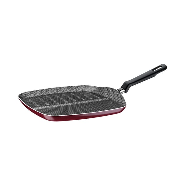 Tags: sartén bifera Tramontina, sartén reversible 2 en 1 rojo, sartén antiadherente aluminio 26 cm, sartén plancha roja, sartén cocina dos caras 26 cm
