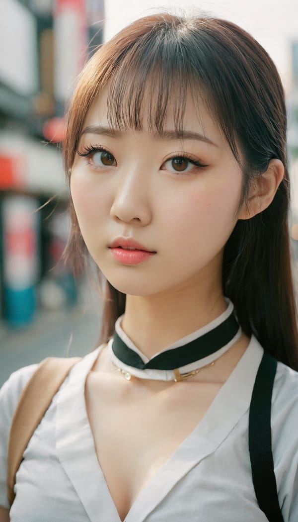 Tags: 21872187, SDXL
{"3": {"inputs": {"seed": 389604164043047, "steps": 32, "cfg": 5.34, "sampler_name": "dpmpp_2m", "scheduler": "karras", "denoise": 1.0, "model": ["27", 0], "positive": ["6", 0], "negative": ["7", 0], "latent_image": ["5", 0]}, "class_type": "KSampler"}, "4": {"inputs": {"ckpt_name": "juggernautxl.safetensors"}, "class_type": "CheckpointLoaderSimple"}, "5": {"inputs": {"width": 768, "height": 1344, "batch_size": 1}, "class_type": "EmptyLatentImage"}, "6": {"inputs": {"text": "27 year old girl, (taiwanese:1.00), (korean:0.95), (irish:1.03), (japanese:0.95), (eyelashes:1.02), (temptress:1.06), (seductive facial expression:0.96), (beautiful eyes:1.05), (sexy lips:0.95), (cute:1.03), (detailed face:0.98), (double eyelids:1.00), (pale skin:1.00), (idol:0.96), (blush:0.97), (seductive pose:1.13), (in a seductive pose:1.01), (large perky breasts:1.08), (cleavage:0.99), (thigh gap:0.96), (school uniform:1.02), choker, busy street, (candid cinema:1.08), (textured skin:1.01), (skin fuzz:1.02), (detailed skin:1.02), (natural looking skin:1.02), (film:1.02), (soft lighting:1.09), (portra:1.02), (RAW:1.07)", "clip": ["27", 1]}, "class_type": "CLIPTextEncode"}, "7": {"inputs": {"text": "(twisted:1.13), (low resolution:1.05), (bad hands:1.14), (watermark:1.09), (open mouth:1.13), (distorted:1.06), (worst quality:1.06)", "clip": ["27", 1]}, "class_type": "CLIPTextEncode"}, "8": {"inputs": {"samples": ["3", 0], "vae": ["4", 2]}, "class_type": "VAEDecode"}, "25": {"inputs": {"lora_name": "nudify_xl.safetensors", "strength_model": 0.05, "strength_clip": 0.23, "model": ["4", 0], "clip": ["4", 1]}, "class_type": "LoraLoader"}, "26": {"inputs": {"lora_name": "shirtlift_SDXL_v2.safetensors", "strength_model": 0.03, "strength_clip": 0.17, "model": ["25", 0], "clip": ["25", 1]}, "class_type": "LoraLoader"}, "27": {"inputs": {"lora_name": "PerfectEyesXL.safetensors", "strength_model": 0.15, "strength_clip": 0.0, "model": ["26", 0], "clip": ["26", 1]}, "class_type": "LoraLoader"}, "30": {"inputs": {"model_name": "4x_NMKD-Superscale-SP_178000_G.pth"}, "class_type": "UpscaleModelLoader"}, "31": {"inputs": {"upscale_model": ["30", 0], "image": ["8", 0]}, "class_type": "ImageUpscaleWithModel"}, "32": {"inputs": {"upscale_method": "lanczos", "scale_by": 0.5, "image": ["31", 0]}, "class_type": "ImageScaleBy"}, "33": {"inputs": {"pixels": ["32", 0], "vae": ["4", 2]}, "class_type": "VAEEncode"}, "34": {"inputs": {"seed": 389604164043047, "steps": 32, "cfg": 5.34, "sampler_name": "dpmpp_2m", "scheduler": "karras", "denoise": 0.3, "model": ["27", 0], "positive": ["6", 0], "negative": ["7", 0], "latent_image": ["33", 0]}, "class_type": "KSampler"}, "36": {"inputs": {"samples": ["34", 0], "vae": ["4", 2]}, "class_type": "VAEDecode"}, "39": {"inputs": {"filename_prefix": "comfyapi-1723694820305", "images": ["36", 0]}, "class_type": "SaveImage"}}