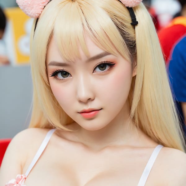 Tags: 21872187, SDXL
{"3": {"inputs": {"seed": 423162081651046, "steps": 64, "cfg": 6.54, "sampler_name": "dpmpp_2m", "scheduler": "karras", "denoise": 1.0, "model": ["27", 0], "positive": ["6", 0], "negative": ["7", 0], "latent_image": ["5", 0]}, "class_type": "KSampler"}, "4": {"inputs": {"ckpt_name": "juggernautXL_v8Rundiffusion.safetensors"}, "class_type": "CheckpointLoaderSimple"}, "5": {"inputs": {"width": 1024, "height": 1024, "batch_size": 1}, "class_type": "EmptyLatentImage"}, "6": {"inputs": {"text": "27 year old girl, (japanese:0.97), (russian:1.06), (blush:1.05), (seductive pose:0.98), (cute:0.98), (temptress:0.95), (beautiful eyes:1.00), (idol:1.11), (seductive facial expression:1.06), (eyelashes:0.95), (detailed face:1.11), (pale skin:1.08), (sexy lips:0.96), (double eyelids:0.97), (slim:1.01), (in a seductive pose:0.97), (large perky breasts:1.03), (cleavage:0.95), (thigh gap:1.01), (in a cosplay:1.06) at comiket posing for camera, (textured skin:1.03), (natural looking skin:1.01), (detailed skin:1.07), (portra:1.01), (RAW:1.03), (film:1.09), (candid cinema:1.01), (soft lighting:1.00), (skin fuzz:1.00)", "clip": ["27", 1]}, "class_type": "CLIPTextEncode"}, "7": {"inputs": {"text": "(open mouth:1.06), (watermark:1.07), (distorted:1.08), (low resolution:1.07), (bad hands:1.08), (worst quality:1.05), (twisted:1.12)", "clip": ["27", 1]}, "class_type": "CLIPTextEncode"}, "8": {"inputs": {"samples": ["3", 0], "vae": ["4", 2]}, "class_type": "VAEDecode"}, "25": {"inputs": {"lora_name": "nudify_xl.safetensors", "strength_model": 0.07, "strength_clip": 0.29, "model": ["4", 0], "clip": ["4", 1]}, "class_type": "LoraLoader"}, "26": {"inputs": {"lora_name": "shirtlift_SDXL_v2.safetensors", "strength_model": 0.03, "strength_clip": 0.02, "model": ["25", 0], "clip": ["25", 1]}, "class_type": "LoraLoader"}, "27": {"inputs": {"lora_name": "PerfectEyesXL.safetensors", "strength_model": 0.15, "strength_clip": 0.11, "model": ["26", 0], "clip": ["26", 1]}, "class_type": "LoraLoader"}, "30": {"inputs": {"model_name": "4x_NMKD-Superscale-SP_178000_G.pth"}, "class_type": "UpscaleModelLoader"}, "31": {"inputs": {"upscale_model": ["30", 0], "image": ["8", 0]}, "class_type": "ImageUpscaleWithModel"}, "32": {"inputs": {"upscale_method": "lanczos", "scale_by": 0.5, "image": ["31", 0]}, "class_type": "ImageScaleBy"}, "33": {"inputs": {"pixels": ["32", 0], "vae": ["4", 2]}, "class_type": "VAEEncode"}, "34": {"inputs": {"seed": 423162081651046, "steps": 64, "cfg": 6.54, "sampler_name": "dpmpp_2m", "scheduler": "karras", "denoise": 0.3, "model": ["27", 0], "positive": ["6", 0], "negative": ["7", 0], "latent_image": ["33", 0]}, "class_type": "KSampler"}, "36": {"inputs": {"samples": ["34", 0], "vae": ["4", 2]}, "class_type": "VAEDecode"}, "39": {"inputs": {"filename_prefix": "comfyapi-1707545110743", "images": ["36", 0]}, "class_type": "SaveImage"}}