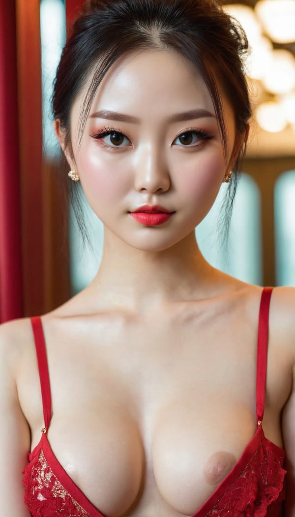 Tags: 21872187, SDXL
{"3": {"inputs": {"seed": 403169261338372, "steps": 64, "cfg": 7.78, "sampler_name": "dpmpp_2m", "scheduler": "karras", "denoise": 1.0, "model": ["27", 0], "positive": ["6", 0], "negative": ["7", 0], "latent_image": ["5", 0]}, "class_type": "KSampler"}, "4": {"inputs": {"ckpt_name": "juggernautxl.safetensors"}, "class_type": "CheckpointLoaderSimple"}, "5": {"inputs": {"width": 768, "height": 1344, "batch_size": 1}, "class_type": "EmptyLatentImage"}, "6": {"inputs": {"text": "26 year old girl, (ukrainian:1.03), (korean:0.95), (seductive facial expression:1.05), (pale skin:1.02), (cute:1.03), (beautiful eyes:0.99), (eyelashes:1.06), (double eyelids:0.98), (idol:1.03), (slim:1.03), (blush:1.13), (detailed face:0.98), (temptress:1.05), (seductive pose:1.02), (sexy lips:1.03), (in a seductive pose:1.11), (large perky breasts:1.00), (cleavage:0.96), (thigh gap:1.10), (wearing a low-cut red dress:1.05) at a ballroom, (textured skin:1.06), (natural looking skin:1.03), (detailed skin:1.07), (soft lighting:1.00), (candid cinema:1.07), (RAW:1.01), (film:1.00), (skin fuzz:1.03), (portra:1.09)", "clip": ["27", 1]}, "class_type": "CLIPTextEncode"}, "7": {"inputs": {"text": "(low resolution:1.14), (watermark:1.09), (distorted:1.13), (twisted:1.08), (bad hands:1.07), (worst quality:1.05), (open mouth:1.11)", "clip": ["27", 1]}, "class_type": "CLIPTextEncode"}, "8": {"inputs": {"samples": ["3", 0], "vae": ["4", 2]}, "class_type": "VAEDecode"}, "25": {"inputs": {"lora_name": "nudify_xl.safetensors", "strength_model": 0.2, "strength_clip": 0.21, "model": ["4", 0], "clip": ["4", 1]}, "class_type": "LoraLoader"}, "26": {"inputs": {"lora_name": "shirtlift_SDXL_v2.safetensors", "strength_model": 0.06, "strength_clip": 0.17, "model": ["25", 0], "clip": ["25", 1]}, "class_type": "LoraLoader"}, "27": {"inputs": {"lora_name": "PerfectEyesXL.safetensors", "strength_model": 0.12, "strength_clip": 0.09, "model": ["26", 0], "clip": ["26", 1]}, "class_type": "LoraLoader"}, "30": {"inputs": {"model_name": "4x_NMKD-Superscale-SP_178000_G.pth"}, "class_type": "UpscaleModelLoader"}, "31": {"inputs": {"upscale_model": ["30", 0], "image": ["8", 0]}, "class_type": "ImageUpscaleWithModel"}, "32": {"inputs": {"upscale_method": "lanczos", "scale_by": 0.5, "image": ["31", 0]}, "class_type": "ImageScaleBy"}, "33": {"inputs": {"pixels": ["32", 0], "vae": ["4", 2]}, "class_type": "VAEEncode"}, "34": {"inputs": {"seed": 403169261338372, "steps": 64, "cfg": 7.78, "sampler_name": "dpmpp_2m", "scheduler": "karras", "denoise": 0.3, "model": ["27", 0], "positive": ["6", 0], "negative": ["7", 0], "latent_image": ["33", 0]}, "class_type": "KSampler"}, "36": {"inputs": {"samples": ["34", 0], "vae": ["4", 2]}, "class_type": "VAEDecode"}, "39": {"inputs": {"filename_prefix": "comfyapi-1734768117082", "images": ["36", 0]}, "class_type": "SaveImage"}}