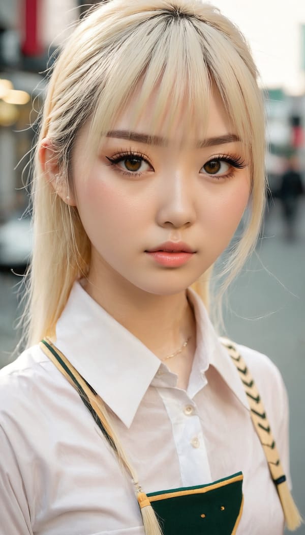 Tags: 21872187, SDXL
{"3": {"inputs": {"seed": 713427286054302, "steps": 64, "cfg": 6.53, "sampler_name": "dpmpp_2m", "scheduler": "karras", "denoise": 1.0, "model": ["27", 0], "positive": ["6", 0], "negative": ["7", 0], "latent_image": ["5", 0]}, "class_type": "KSampler"}, "4": {"inputs": {"ckpt_name": "juggernautxl.safetensors"}, "class_type": "CheckpointLoaderSimple"}, "5": {"inputs": {"width": 768, "height": 1344, "batch_size": 1}, "class_type": "EmptyLatentImage"}, "6": {"inputs": {"text": "23 year old girl, (japanese:1.12), (irish:1.13), (ukrainian:1.09), (detailed face:1.00), (idol:1.02), (seductive facial expression:1.05), (eyelashes:1.11), (sexy lips:1.06), (slim:1.02), (cute:1.14), (beautiful eyes:0.97), (pale skin:0.95), (temptress:1.01), (double eyelids:1.06), (blush:1.06), (perky ass:1.07), (exposed ass:1.05), (looking back:1.08), (sexy ass:1.03), (thigh gap:0.95), (school uniform:1.02), choker, busy street, (detailed skin:1.09), (textured skin:1.01), (film:1.02), (RAW:1.03), (natural looking skin:1.03), (candid cinema:1.05), (portra:1.01), (skin fuzz:1.08)", "clip": ["27", 1]}, "class_type": "CLIPTextEncode"}, "7": {"inputs": {"text": "(worst quality:1.06), (twisted:1.14), (distorted:1.10), (open mouth:1.09), (low resolution:1.14), (watermark:1.07), (bad hands:1.12)", "clip": ["27", 1]}, "class_type": "CLIPTextEncode"}, "8": {"inputs": {"samples": ["3", 0], "vae": ["4", 2]}, "class_type": "VAEDecode"}, "25": {"inputs": {"lora_name": "nudify_xl.safetensors", "strength_model": 0.39, "strength_clip": 0.31, "model": ["4", 0], "clip": ["4", 1]}, "class_type": "LoraLoader"}, "26": {"inputs": {"lora_name": "shirtlift_SDXL_v2.safetensors", "strength_model": 0.0, "strength_clip": 0.19, "model": ["25", 0], "clip": ["25", 1]}, "class_type": "LoraLoader"}, "27": {"inputs": {"lora_name": "PerfectEyesXL.safetensors", "strength_model": 0.17, "strength_clip": 0.04, "model": ["26", 0], "clip": ["26", 1]}, "class_type": "LoraLoader"}, "30": {"inputs": {"model_name": "4x_NMKD-Superscale-SP_178000_G.pth"}, "class_type": "UpscaleModelLoader"}, "31": {"inputs": {"upscale_model": ["30", 0], "image": ["8", 0]}, "class_type": "ImageUpscaleWithModel"}, "32": {"inputs": {"upscale_method": "lanczos", "scale_by": 0.5, "image": ["31", 0]}, "class_type": "ImageScaleBy"}, "33": {"inputs": {"pixels": ["32", 0], "vae": ["4", 2]}, "class_type": "VAEEncode"}, "34": {"inputs": {"seed": 713427286054302, "steps": 64, "cfg": 6.53, "sampler_name": "dpmpp_2m", "scheduler": "karras", "denoise": 0.3, "model": ["27", 0], "positive": ["6", 0], "negative": ["7", 0], "latent_image": ["33", 0]}, "class_type": "KSampler"}, "36": {"inputs": {"samples": ["34", 0], "vae": ["4", 2]}, "class_type": "VAEDecode"}, "39": {"inputs": {"filename_prefix": "comfyapi-1728116135417", "images": ["36", 0]}, "class_type": "SaveImage"}}