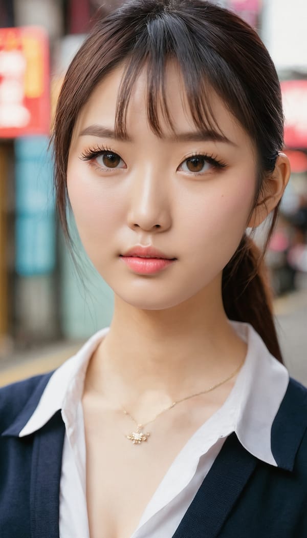 Tags: 21872187, SDXL
{"3": {"inputs": {"seed": 238191439011464, "steps": 32, "cfg": 5.83, "sampler_name": "dpmpp_2m", "scheduler": "karras", "denoise": 1.0, "model": ["27", 0], "positive": ["6", 0], "negative": ["7", 0], "latent_image": ["5", 0]}, "class_type": "KSampler"}, "4": {"inputs": {"ckpt_name": "juggernautxl.safetensors"}, "class_type": "CheckpointLoaderSimple"}, "5": {"inputs": {"width": 768, "height": 1344, "batch_size": 1}, "class_type": "EmptyLatentImage"}, "6": {"inputs": {"text": "26 year old girl, (taiwanese:1.09), (seductive facial expression:0.97), (detailed face:1.03), (double eyelids:0.95), (sexy lips:1.14), (pale skin:0.95), (temptress:1.14), (eyelashes:1.08), (blush:1.08), (slim:1.04), (seductive pose:0.95), (idol:0.99), (beautiful eyes:1.09), (cute:0.95), (in a seductive pose:1.10), (large perky breasts:1.06), (cleavage:1.04), (thigh gap:1.09), (school uniform:1.07), choker, busy street, (detailed skin:1.03), (soft lighting:1.02), (portra:1.08), (natural looking skin:1.01), (skin fuzz:1.03), (RAW:1.02), (film:1.01), (textured skin:1.07), (candid cinema:1.08)", "clip": ["27", 1]}, "class_type": "CLIPTextEncode"}, "7": {"inputs": {"text": "(low resolution:1.09), (twisted:1.08), (worst quality:1.10), (open mouth:1.10), (watermark:1.11), (bad hands:1.10), (distorted:1.10)", "clip": ["27", 1]}, "class_type": "CLIPTextEncode"}, "8": {"inputs": {"samples": ["3", 0], "vae": ["4", 2]}, "class_type": "VAEDecode"}, "25": {"inputs": {"lora_name": "nudify_xl.safetensors", "strength_model": 0.14, "strength_clip": 0.36, "model": ["4", 0], "clip": ["4", 1]}, "class_type": "LoraLoader"}, "26": {"inputs": {"lora_name": "shirtlift_SDXL_v2.safetensors", "strength_model": 0.01, "strength_clip": 0.02, "model": ["25", 0], "clip": ["25", 1]}, "class_type": "LoraLoader"}, "27": {"inputs": {"lora_name": "PerfectEyesXL.safetensors", "strength_model": 0.02, "strength_clip": 0.01, "model": ["26", 0], "clip": ["26", 1]}, "class_type": "LoraLoader"}, "30": {"inputs": {"model_name": "4x_NMKD-Superscale-SP_178000_G.pth"}, "class_type": "UpscaleModelLoader"}, "31": {"inputs": {"upscale_model": ["30", 0], "image": ["8", 0]}, "class_type": "ImageUpscaleWithModel"}, "32": {"inputs": {"upscale_method": "lanczos", "scale_by": 0.5, "image": ["31", 0]}, "class_type": "ImageScaleBy"}, "33": {"inputs": {"pixels": ["32", 0], "vae": ["4", 2]}, "class_type": "VAEEncode"}, "34": {"inputs": {"seed": 238191439011464, "steps": 32, "cfg": 5.83, "sampler_name": "dpmpp_2m", "scheduler": "karras", "denoise": 0.3, "model": ["27", 0], "positive": ["6", 0], "negative": ["7", 0], "latent_image": ["33", 0]}, "class_type": "KSampler"}, "36": {"inputs": {"samples": ["34", 0], "vae": ["4", 2]}, "class_type": "VAEDecode"}, "39": {"inputs": {"filename_prefix": "comfyapi-1726193763994", "images": ["36", 0]}, "class_type": "SaveImage"}}