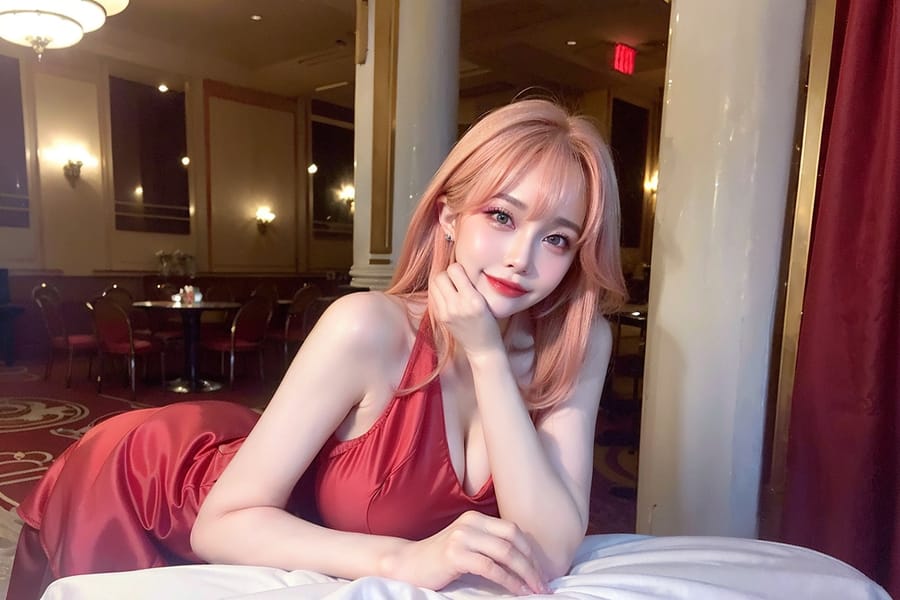 Tags: 21872187
<lora:koreanDollLikeness:0.39>, <lora:taiwanDollLikeness_v20:0.36>, <lora:YaeMiko_Test:0.58>, (low-cut red dress:1.02), hotel ballroom, ceremony, <lora:skirtlift-v4:0.90 <lora:Addams:0.30>, extremely detailed eyes, cute, (photorealistic:1.12), sexy lips, seductive smile, double eyelids, eyelashes, pale skin, perky breasts, full body portrait, 4K, RAW, best quality, sharp, (long slim legs:1.11), blush, solo, (stunningly attractive:0.91)
Negative prompt: drawings, sketches, disfigured, (worst quality:2.20)
Steps: 32, Sampler: DPM++ 2M Karras, CFG scale: 6.45, Seed: 3429216985, Size: 768x512, Model hash: fc2511737a, Model: chilloutmix_NiPrunedFp32Fix, Seed resize from: -1x-1, Denoising strength: 0.4, Version: v1.2.1, Hires upscale: 2.0, Hires steps: 16, Hires upscaler: ESRGAN_4x
