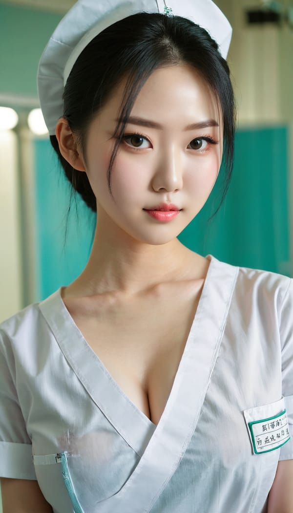 Tags: 21872187, SDXL
{"3": {"inputs": {"seed": 624817772705409, "steps": 64, "cfg": 7.95, "sampler_name": "dpmpp_2m", "scheduler": "karras", "denoise": 1.0, "model": ["27", 0], "positive": ["6", 0], "negative": ["7", 0], "latent_image": ["5", 0]}, "class_type": "KSampler"}, "4": {"inputs": {"ckpt_name": "juggernautxl.safetensors"}, "class_type": "CheckpointLoaderSimple"}, "5": {"inputs": {"width": 768, "height": 1344, "batch_size": 1}, "class_type": "EmptyLatentImage"}, "6": {"inputs": {"text": "23 year old girl, (chinese:1.01), (detailed face:1.14), (seductive pose:1.09), (temptress:1.09), (pale skin:1.04), (sexy lips:0.96), (beautiful eyes:1.09), (seductive facial expression:1.09), (blush:1.04), (cute:1.04), (idol:0.98), (double eyelids:1.02), (in a seductive pose:0.98), (large perky breasts:1.00), (cleavage:1.14), (thigh gap:1.02), (nurse in uniform:1.08) working in a hospital ward, (candid cinema:1.05), (soft lighting:1.02), (skin fuzz:1.02), (RAW:1.01), (detailed skin:1.05), (natural looking skin:1.06), (textured skin:1.05), (film:1.04), (portra:1.08)", "clip": ["27", 1]}, "class_type": "CLIPTextEncode"}, "7": {"inputs": {"text": "(bad hands:1.05), (watermark:1.13), (distorted:1.13), (open mouth:1.07), (twisted:1.11), (worst quality:1.05), (low resolution:1.07)", "clip": ["27", 1]}, "class_type": "CLIPTextEncode"}, "8": {"inputs": {"samples": ["3", 0], "vae": ["4", 2]}, "class_type": "VAEDecode"}, "25": {"inputs": {"lora_name": "nudify_xl.safetensors", "strength_model": 0.3, "strength_clip": 0.14, "model": ["4", 0], "clip": ["4", 1]}, "class_type": "LoraLoader"}, "26": {"inputs": {"lora_name": "shirtlift_SDXL_v2.safetensors", "strength_model": 0.18, "strength_clip": 0.11, "model": ["25", 0], "clip": ["25", 1]}, "class_type": "LoraLoader"}, "27": {"inputs": {"lora_name": "PerfectEyesXL.safetensors", "strength_model": 0.18, "strength_clip": 0.05, "model": ["26", 0], "clip": ["26", 1]}, "class_type": "LoraLoader"}, "30": {"inputs": {"model_name": "4x_NMKD-Superscale-SP_178000_G.pth"}, "class_type": "UpscaleModelLoader"}, "31": {"inputs": {"upscale_model": ["30", 0], "image": ["8", 0]}, "class_type": "ImageUpscaleWithModel"}, "32": {"inputs": {"upscale_method": "lanczos", "scale_by": 0.5, "image": ["31", 0]}, "class_type": "ImageScaleBy"}, "33": {"inputs": {"pixels": ["32", 0], "vae": ["4", 2]}, "class_type": "VAEEncode"}, "34": {"inputs": {"seed": 624817772705409, "steps": 64, "cfg": 7.95, "sampler_name": "dpmpp_2m", "scheduler": "karras", "denoise": 0.3, "model": ["27", 0], "positive": ["6", 0], "negative": ["7", 0], "latent_image": ["33", 0]}, "class_type": "KSampler"}, "36": {"inputs": {"samples": ["34", 0], "vae": ["4", 2]}, "class_type": "VAEDecode"}, "39": {"inputs": {"filename_prefix": "comfyapi-1717298365294", "images": ["36", 0]}, "class_type": "SaveImage"}}