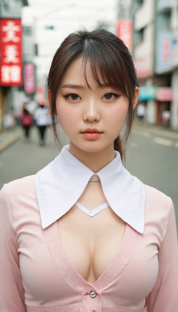 Tags: 21872187, SDXL
{"3": {"inputs": {"seed": 810149023351902, "steps": 64, "cfg": 7.02, "sampler_name": "dpmpp_2m", "scheduler": "karras", "denoise": 1.0, "model": ["27", 0], "positive": ["6", 0], "negative": ["7", 0], "latent_image": ["5", 0]}, "class_type": "KSampler"}, "4": {"inputs": {"ckpt_name": "juggernautxl.safetensors"}, "class_type": "CheckpointLoaderSimple"}, "5": {"inputs": {"width": 768, "height": 1344, "batch_size": 1}, "class_type": "EmptyLatentImage"}, "6": {"inputs": {"text": "24 year old girl, (japanese:1.03), (korean:1.08), (russian:1.11), (sexy lips:1.00), (blush:1.05), (temptress:0.95), (detailed face:1.06), (beautiful eyes:0.99), (seductive pose:0.95), (double eyelids:1.09), (slim:0.97), (cute:0.99), (pale skin:0.95), (seductive facial expression:1.14), (eyelashes:1.06), (in a seductive pose:1.01), (large perky breasts:0.96), (cleavage:1.12), (thigh gap:1.12), (school uniform:1.11), choker, busy street, (textured skin:1.06), (candid cinema:1.00), (portra:1.00), (skin fuzz:1.09), (soft lighting:1.09), (detailed skin:1.02), (RAW:1.00), (natural looking skin:1.01), (film:1.03)", "clip": ["27", 1]}, "class_type": "CLIPTextEncode"}, "7": {"inputs": {"text": "(worst quality:1.13), (twisted:1.11), (low resolution:1.14), (open mouth:1.05), (watermark:1.10), (bad hands:1.09), (distorted:1.08)", "clip": ["27", 1]}, "class_type": "CLIPTextEncode"}, "8": {"inputs": {"samples": ["3", 0], "vae": ["4", 2]}, "class_type": "VAEDecode"}, "25": {"inputs": {"lora_name": "nudify_xl.safetensors", "strength_model": 0.21, "strength_clip": 0.19, "model": ["4", 0], "clip": ["4", 1]}, "class_type": "LoraLoader"}, "26": {"inputs": {"lora_name": "shirtlift_SDXL_v2.safetensors", "strength_model": 0.16, "strength_clip": 0.03, "model": ["25", 0], "clip": ["25", 1]}, "class_type": "LoraLoader"}, "27": {"inputs": {"lora_name": "PerfectEyesXL.safetensors", "strength_model": 0.0, "strength_clip": 0.03, "model": ["26", 0], "clip": ["26", 1]}, "class_type": "LoraLoader"}, "30": {"inputs": {"model_name": "4x_NMKD-Superscale-SP_178000_G.pth"}, "class_type": "UpscaleModelLoader"}, "31": {"inputs": {"upscale_model": ["30", 0], "image": ["8", 0]}, "class_type": "ImageUpscaleWithModel"}, "32": {"inputs": {"upscale_method": "lanczos", "scale_by": 0.5, "image": ["31", 0]}, "class_type": "ImageScaleBy"}, "33": {"inputs": {"pixels": ["32", 0], "vae": ["4", 2]}, "class_type": "VAEEncode"}, "34": {"inputs": {"seed": 810149023351902, "steps": 64, "cfg": 7.02, "sampler_name": "dpmpp_2m", "scheduler": "karras", "denoise": 0.3, "model": ["27", 0], "positive": ["6", 0], "negative": ["7", 0], "latent_image": ["33", 0]}, "class_type": "KSampler"}, "36": {"inputs": {"samples": ["34", 0], "vae": ["4", 2]}, "class_type": "VAEDecode"}, "39": {"inputs": {"filename_prefix": "comfyapi-1714932688095", "images": ["36", 0]}, "class_type": "SaveImage"}}