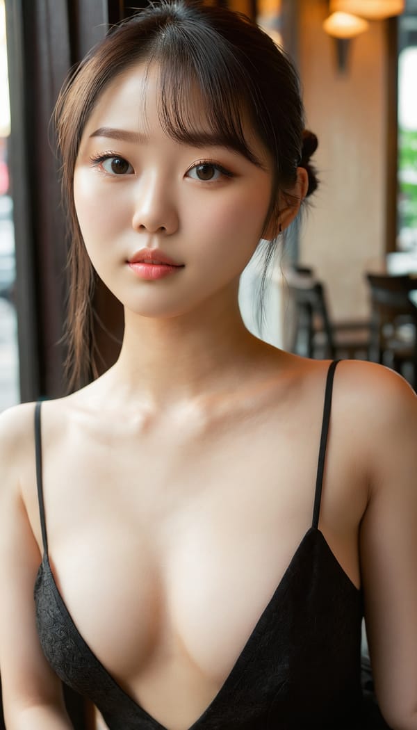 Tags: 21872187, SDXL
{"3": {"inputs": {"seed": 212058865387547, "steps": 64, "cfg": 6.43, "sampler_name": "dpmpp_2m", "scheduler": "karras", "denoise": 1.0, "model": ["27", 0], "positive": ["6", 0], "negative": ["7", 0], "latent_image": ["5", 0]}, "class_type": "KSampler"}, "4": {"inputs": {"ckpt_name": "juggernautxl.safetensors"}, "class_type": "CheckpointLoaderSimple"}, "5": {"inputs": {"width": 768, "height": 1344, "batch_size": 1}, "class_type": "EmptyLatentImage"}, "6": {"inputs": {"text": "21 year old girl, (korean:1.09), (detailed face:1.10), (temptress:1.14), (seductive pose:1.02), (eyelashes:1.09), (cute:1.11), (beautiful eyes:1.05), (double eyelids:1.11), (sexy lips:1.01), (blush:1.03), (slim:1.07), (pale skin:1.07), (seductive facial expression:1.10), (perky ass:1.05), (exposed ass:1.03), (looking back:1.02), (sexy ass:1.12), (thigh gap:0.95), (wearing a little black dress:1.01) at a fine dining restaurant, (candid cinema:1.00), (natural looking skin:1.09), (RAW:1.06), (portra:1.01), (skin fuzz:1.00), (soft lighting:1.05), (textured skin:1.07), (film:1.03), (detailed skin:1.08)", "clip": ["27", 1]}, "class_type": "CLIPTextEncode"}, "7": {"inputs": {"text": "(open mouth:1.09), (bad hands:1.06), (distorted:1.06), (watermark:1.05), (worst quality:1.10), (twisted:1.11), (low resolution:1.11)", "clip": ["27", 1]}, "class_type": "CLIPTextEncode"}, "8": {"inputs": {"samples": ["3", 0], "vae": ["4", 2]}, "class_type": "VAEDecode"}, "25": {"inputs": {"lora_name": "nudify_xl.safetensors", "strength_model": 0.13, "strength_clip": 0.11, "model": ["4", 0], "clip": ["4", 1]}, "class_type": "LoraLoader"}, "26": {"inputs": {"lora_name": "shirtlift_SDXL_v2.safetensors", "strength_model": 0.13, "strength_clip": 0.15, "model": ["25", 0], "clip": ["25", 1]}, "class_type": "LoraLoader"}, "27": {"inputs": {"lora_name": "PerfectEyesXL.safetensors", "strength_model": 0.13, "strength_clip": 0.18, "model": ["26", 0], "clip": ["26", 1]}, "class_type": "LoraLoader"}, "30": {"inputs": {"model_name": "4x_NMKD-Superscale-SP_178000_G.pth"}, "class_type": "UpscaleModelLoader"}, "31": {"inputs": {"upscale_model": ["30", 0], "image": ["8", 0]}, "class_type": "ImageUpscaleWithModel"}, "32": {"inputs": {"upscale_method": "lanczos", "scale_by": 0.5, "image": ["31", 0]}, "class_type": "ImageScaleBy"}, "33": {"inputs": {"pixels": ["32", 0], "vae": ["4", 2]}, "class_type": "VAEEncode"}, "34": {"inputs": {"seed": 212058865387547, "steps": 64, "cfg": 6.43, "sampler_name": "dpmpp_2m", "scheduler": "karras", "denoise": 0.3, "model": ["27", 0], "positive": ["6", 0], "negative": ["7", 0], "latent_image": ["33", 0]}, "class_type": "KSampler"}, "36": {"inputs": {"samples": ["34", 0], "vae": ["4", 2]}, "class_type": "VAEDecode"}, "39": {"inputs": {"filename_prefix": "comfyapi-1728012433232", "images": ["36", 0]}, "class_type": "SaveImage"}}