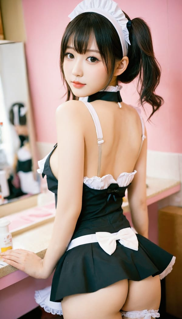 Tags: 21872187, SDXL
{"3": {"inputs": {"seed": 416095780674133, "steps": 64, "cfg": 6.92, "sampler_name": "dpmpp_2m", "scheduler": "karras", "denoise": 1.0, "model": ["27", 0], "positive": ["6", 0], "negative": ["7", 0], "latent_image": ["5", 0]}, "class_type": "KSampler"}, "4": {"inputs": {"ckpt_name": "helloworldxl.safetensors"}, "class_type": "CheckpointLoaderSimple"}, "5": {"inputs": {"width": 768, "height": 1344, "batch_size": 1}, "class_type": "EmptyLatentImage"}, "6": {"inputs": {"text": "25 year old girl, (chinese:1.11), (japanese:1.00), (seductive pose:1.10), (idol:0.97), (sexy lips:0.98), (temptress:1.05), (seductive facial expression:1.05), (slim:0.96), (beautiful eyes:0.97), (detailed face:1.00), (double eyelids:0.99), (blush:1.02), (eyelashes:1.07), (cute:1.05), (on all fours:0.97), (spreading ass cheeks:1.10), (from behind:0.97), (backboob:0.96), in a (skimpy maid costume:0.99) working at a maid cafe, choker, bowtie, headband, pleated skirt, (RAW:1.07), (film:1.05), (textured skin:1.05), (detailed skin:1.05), (natural looking skin:1.06), (candid cinema:1.00), (skin fuzz:1.00), (soft lighting:1.05), (portra:1.05)", "clip": ["27", 1]}, "class_type": "CLIPTextEncode"}, "7": {"inputs": {"text": "(watermark:1.07), (worst quality:1.14), (distorted:1.07), (twisted:1.07), (bad hands:1.08), (low resolution:1.12), (open mouth:1.11)", "clip": ["27", 1]}, "class_type": "CLIPTextEncode"}, "8": {"inputs": {"samples": ["3", 0], "vae": ["4", 2]}, "class_type": "VAEDecode"}, "25": {"inputs": {"lora_name": "nudify_xl.safetensors", "strength_model": 0.02, "strength_clip": 0.35, "model": ["4", 0], "clip": ["4", 1]}, "class_type": "LoraLoader"}, "26": {"inputs": {"lora_name": "shirtlift_SDXL_v2.safetensors", "strength_model": 0.11, "strength_clip": 0.05, "model": ["25", 0], "clip": ["25", 1]}, "class_type": "LoraLoader"}, "27": {"inputs": {"lora_name": "PerfectEyesXL.safetensors", "strength_model": 0.1, "strength_clip": 0.04, "model": ["26", 0], "clip": ["26", 1]}, "class_type": "LoraLoader"}, "30": {"inputs": {"model_name": "4x_NMKD-Superscale-SP_178000_G.pth"}, "class_type": "UpscaleModelLoader"}, "31": {"inputs": {"upscale_model": ["30", 0], "image": ["8", 0]}, "class_type": "ImageUpscaleWithModel"}, "32": {"inputs": {"upscale_method": "lanczos", "scale_by": 0.5, "image": ["31", 0]}, "class_type": "ImageScaleBy"}, "33": {"inputs": {"pixels": ["32", 0], "vae": ["4", 2]}, "class_type": "VAEEncode"}, "34": {"inputs": {"seed": 416095780674133, "steps": 64, "cfg": 6.92, "sampler_name": "dpmpp_2m", "scheduler": "karras", "denoise": 0.3, "model": ["27", 0], "positive": ["6", 0], "negative": ["7", 0], "latent_image": ["33", 0]}, "class_type": "KSampler"}, "36": {"inputs": {"samples": ["34", 0], "vae": ["4", 2]}, "class_type": "VAEDecode"}, "39": {"inputs": {"filename_prefix": "comfyapi-1734011916380", "images": ["36", 0]}, "class_type": "SaveImage"}}