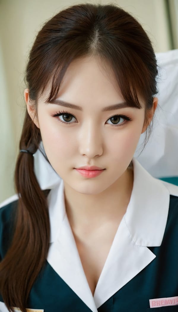 Tags: 21872187, SDXL
{"3": {"inputs": {"seed": 333486264726845, "steps": 64, "cfg": 5.98, "sampler_name": "dpmpp_2m", "scheduler": "karras", "denoise": 1.0, "model": ["27", 0], "positive": ["6", 0], "negative": ["7", 0], "latent_image": ["5", 0]}, "class_type": "KSampler"}, "4": {"inputs": {"ckpt_name": "juggernautXL_v8Rundiffusion.safetensors"}, "class_type": "CheckpointLoaderSimple"}, "5": {"inputs": {"width": 768, "height": 1344, "batch_size": 1}, "class_type": "EmptyLatentImage"}, "6": {"inputs": {"text": "23 year old girl, (russian:1.00), (korean:1.06), (detailed face:0.97), (sexy lips:1.01), (blush:0.97), (seductive facial expression:1.13), (slim:1.13), (temptress:1.02), (seductive pose:1.13), (idol:1.04), (beautiful eyes:1.02), (pale skin:1.09), (cute:1.13), (eyelashes:0.97), (double eyelids:1.02), (in a seductive pose:0.99), (large perky breasts:1.14), (cleavage:1.05), (thigh gap:1.05), (nurse in uniform:1.01) working in a hospital ward, (candid cinema:1.09), (RAW:1.01), (portra:1.06), (textured skin:1.03), (film:1.02), (detailed skin:1.05), (soft lighting:1.05), (skin fuzz:1.07), (natural looking skin:1.06)", "clip": ["27", 1]}, "class_type": "CLIPTextEncode"}, "7": {"inputs": {"text": "(watermark:1.13), (low resolution:1.13), (bad hands:1.05), (twisted:1.05), (open mouth:1.08), (distorted:1.09), (worst quality:1.09)", "clip": ["27", 1]}, "class_type": "CLIPTextEncode"}, "8": {"inputs": {"samples": ["3", 0], "vae": ["4", 2]}, "class_type": "VAEDecode"}, "25": {"inputs": {"lora_name": "nudify_xl.safetensors", "strength_model": 0.08, "strength_clip": 0.08, "model": ["4", 0], "clip": ["4", 1]}, "class_type": "LoraLoader"}, "26": {"inputs": {"lora_name": "shirtlift_SDXL_v2.safetensors", "strength_model": 0.07, "strength_clip": 0.16, "model": ["25", 0], "clip": ["25", 1]}, "class_type": "LoraLoader"}, "27": {"inputs": {"lora_name": "PerfectEyesXL.safetensors", "strength_model": 0.11, "strength_clip": 0.16, "model": ["26", 0], "clip": ["26", 1]}, "class_type": "LoraLoader"}, "30": {"inputs": {"model_name": "4x_NMKD-Superscale-SP_178000_G.pth"}, "class_type": "UpscaleModelLoader"}, "31": {"inputs": {"upscale_model": ["30", 0], "image": ["8", 0]}, "class_type": "ImageUpscaleWithModel"}, "32": {"inputs": {"upscale_method": "lanczos", "scale_by": 0.5, "image": ["31", 0]}, "class_type": "ImageScaleBy"}, "33": {"inputs": {"pixels": ["32", 0], "vae": ["4", 2]}, "class_type": "VAEEncode"}, "34": {"inputs": {"seed": 333486264726845, "steps": 64, "cfg": 5.98, "sampler_name": "dpmpp_2m", "scheduler": "karras", "denoise": 0.3, "model": ["27", 0], "positive": ["6", 0], "negative": ["7", 0], "latent_image": ["33", 0]}, "class_type": "KSampler"}, "36": {"inputs": {"samples": ["34", 0], "vae": ["4", 2]}, "class_type": "VAEDecode"}, "39": {"inputs": {"filename_prefix": "comfyapi-1707769409955", "images": ["36", 0]}, "class_type": "SaveImage"}}