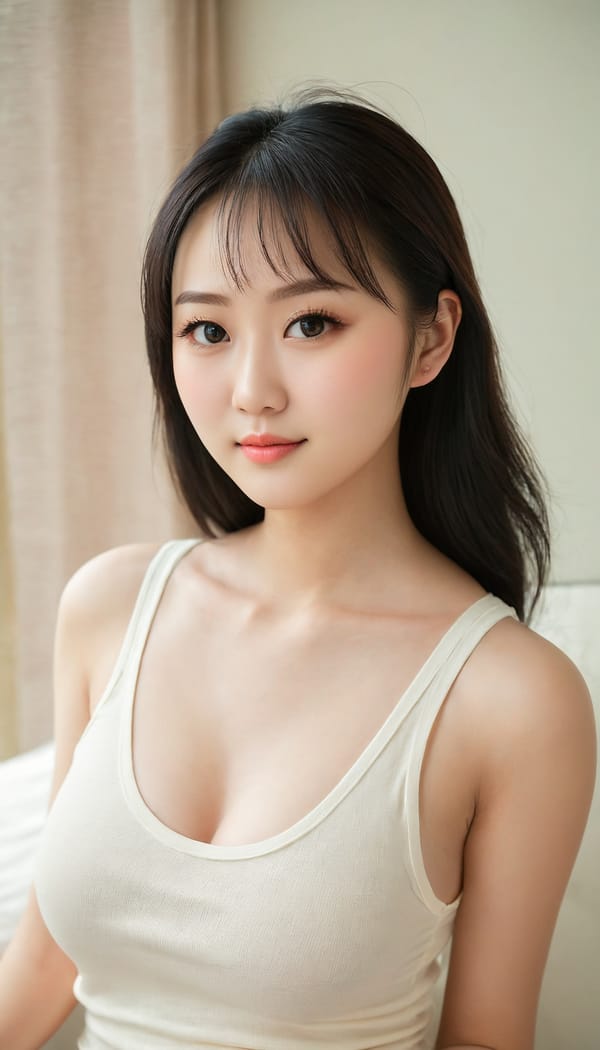 Tags: 21872187, SDXL
{"3": {"inputs": {"seed": 819025374470039, "steps": 64, "cfg": 5.5, "sampler_name": "dpmpp_2m", "scheduler": "karras", "denoise": 1.0, "model": ["27", 0], "positive": ["6", 0], "negative": ["7", 0], "latent_image": ["5", 0]}, "class_type": "KSampler"}, "4": {"inputs": {"ckpt_name": "juggernautXL_v8Rundiffusion.safetensors"}, "class_type": "CheckpointLoaderSimple"}, "5": {"inputs": {"width": 768, "height": 1344, "batch_size": 1}, "class_type": "EmptyLatentImage"}, "6": {"inputs": {"text": "25 year old girl, (chinese:1.06), (eyelashes:1.12), (seductive pose:1.09), (slim:1.14), (idol:1.13), (seductive facial expression:1.14), (double eyelids:1.07), (temptress:0.99), (beautiful eyes:1.00), (sexy lips:1.14), (pale skin:1.09), (detailed face:0.99), (blush:0.97), (cute:1.08), (in a seductive pose:1.08), (large perky breasts:0.95), (cleavage:1.00), (thigh gap:1.10), (white tanktop:1.05), busy street, (portra:1.02), (natural looking skin:1.01), (textured skin:1.00), (RAW:1.09), (film:1.09), (skin fuzz:1.08), (candid cinema:1.00), (detailed skin:1.06), (soft lighting:1.09)", "clip": ["27", 1]}, "class_type": "CLIPTextEncode"}, "7": {"inputs": {"text": "(open mouth:1.06), (bad hands:1.06), (watermark:1.07), (twisted:1.14), (distorted:1.06), (worst quality:1.14), (low resolution:1.12)", "clip": ["27", 1]}, "class_type": "CLIPTextEncode"}, "8": {"inputs": {"samples": ["3", 0], "vae": ["4", 2]}, "class_type": "VAEDecode"}, "25": {"inputs": {"lora_name": "nudify_xl.safetensors", "strength_model": 0.18, "strength_clip": 0.36, "model": ["4", 0], "clip": ["4", 1]}, "class_type": "LoraLoader"}, "26": {"inputs": {"lora_name": "shirtlift_SDXL_v2.safetensors", "strength_model": 0.02, "strength_clip": 0.15, "model": ["25", 0], "clip": ["25", 1]}, "class_type": "LoraLoader"}, "27": {"inputs": {"lora_name": "PerfectEyesXL.safetensors", "strength_model": 0.09, "strength_clip": 0.13, "model": ["26", 0], "clip": ["26", 1]}, "class_type": "LoraLoader"}, "30": {"inputs": {"model_name": "4x_NMKD-Superscale-SP_178000_G.pth"}, "class_type": "UpscaleModelLoader"}, "31": {"inputs": {"upscale_model": ["30", 0], "image": ["8", 0]}, "class_type": "ImageUpscaleWithModel"}, "32": {"inputs": {"upscale_method": "lanczos", "scale_by": 0.5, "image": ["31", 0]}, "class_type": "ImageScaleBy"}, "33": {"inputs": {"pixels": ["32", 0], "vae": ["4", 2]}, "class_type": "VAEEncode"}, "34": {"inputs": {"seed": 819025374470039, "steps": 64, "cfg": 5.5, "sampler_name": "dpmpp_2m", "scheduler": "karras", "denoise": 0.3, "model": ["27", 0], "positive": ["6", 0], "negative": ["7", 0], "latent_image": ["33", 0]}, "class_type": "KSampler"}, "36": {"inputs": {"samples": ["34", 0], "vae": ["4", 2]}, "class_type": "VAEDecode"}, "39": {"inputs": {"filename_prefix": "comfyapi-1708266137653", "images": ["36", 0]}, "class_type": "SaveImage"}}