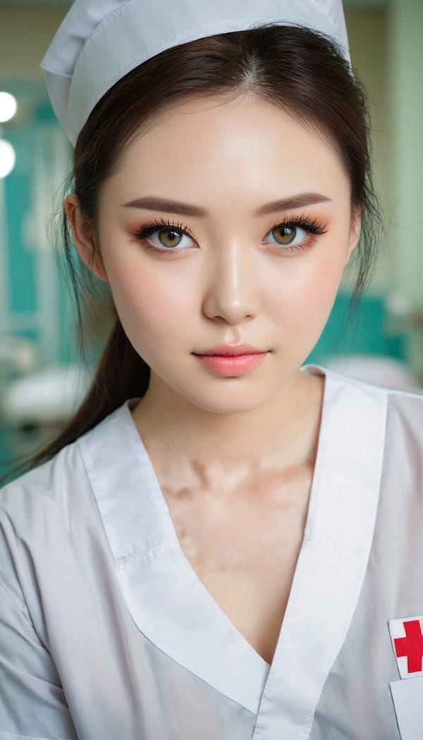 Tags: 21872187, SDXL
{"3": {"inputs": {"seed": 703132774921918, "steps": 32, "cfg": 6.56, "sampler_name": "dpmpp_2m", "scheduler": "karras", "denoise": 1.0, "model": ["27", 0], "positive": ["6", 0], "negative": ["7", 0], "latent_image": ["5", 0]}, "class_type": "KSampler"}, "4": {"inputs": {"ckpt_name": "juggernautxl.safetensors"}, "class_type": "CheckpointLoaderSimple"}, "5": {"inputs": {"width": 768, "height": 1344, "batch_size": 1}, "class_type": "EmptyLatentImage"}, "6": {"inputs": {"text": "24 year old girl, (ukrainian:1.09), (chinese:1.02), (irish:0.99), (idol:1.01), (cute:1.09), (beautiful eyes:1.10), (sexy lips:0.98), (blush:1.05), (seductive facial expression:0.99), (pale skin:1.14), (seductive pose:1.07), (detailed face:1.11), (temptress:1.12), (eyelashes:1.00), (in a seductive pose:0.99), (large perky breasts:0.96), (cleavage:0.96), (thigh gap:1.02), (nurse in uniform:1.14) working in a hospital ward, (skin fuzz:1.05), (soft lighting:1.08), (film:1.08), (detailed skin:1.04), (textured skin:1.01), (candid cinema:1.04), (portra:1.00), (natural looking skin:1.01)", "clip": ["27", 1]}, "class_type": "CLIPTextEncode"}, "7": {"inputs": {"text": "(distorted:1.10), (watermark:1.06), (bad hands:1.05), (worst quality:1.13), (low resolution:1.05), (open mouth:1.06), (twisted:1.10)", "clip": ["27", 1]}, "class_type": "CLIPTextEncode"}, "8": {"inputs": {"samples": ["3", 0], "vae": ["4", 2]}, "class_type": "VAEDecode"}, "25": {"inputs": {"lora_name": "nudify_xl.safetensors", "strength_model": 0.34, "strength_clip": 0.12, "model": ["4", 0], "clip": ["4", 1]}, "class_type": "LoraLoader"}, "26": {"inputs": {"lora_name": "shirtlift_SDXL_v2.safetensors", "strength_model": 0.16, "strength_clip": 0.02, "model": ["25", 0], "clip": ["25", 1]}, "class_type": "LoraLoader"}, "27": {"inputs": {"lora_name": "PerfectEyesXL.safetensors", "strength_model": 0.11, "strength_clip": 0.06, "model": ["26", 0], "clip": ["26", 1]}, "class_type": "LoraLoader"}, "30": {"inputs": {"model_name": "4x_NMKD-Superscale-SP_178000_G.pth"}, "class_type": "UpscaleModelLoader"}, "31": {"inputs": {"upscale_model": ["30", 0], "image": ["8", 0]}, "class_type": "ImageUpscaleWithModel"}, "32": {"inputs": {"upscale_method": "lanczos", "scale_by": 0.5, "image": ["31", 0]}, "class_type": "ImageScaleBy"}, "33": {"inputs": {"pixels": ["32", 0], "vae": ["4", 2]}, "class_type": "VAEEncode"}, "34": {"inputs": {"seed": 703132774921918, "steps": 32, "cfg": 6.56, "sampler_name": "dpmpp_2m", "scheduler": "karras", "denoise": 0.3, "model": ["27", 0], "positive": ["6", 0], "negative": ["7", 0], "latent_image": ["33", 0]}, "class_type": "KSampler"}, "36": {"inputs": {"samples": ["34", 0], "vae": ["4", 2]}, "class_type": "VAEDecode"}, "39": {"inputs": {"filename_prefix": "comfyapi-1716364962471", "images": ["36", 0]}, "class_type": "SaveImage"}}