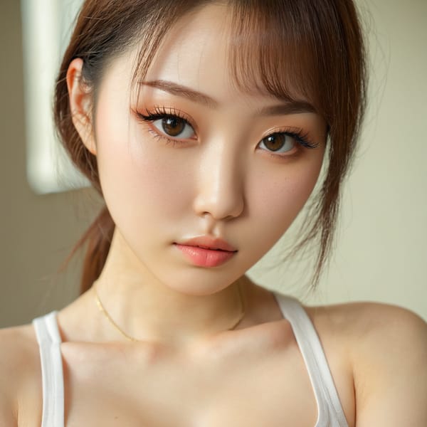 Tags: 21872187, SDXL
{"3": {"inputs": {"seed": 275861466054630, "steps": 64, "cfg": 7.66, "sampler_name": "dpmpp_2m", "scheduler": "karras", "denoise": 1.0, "model": ["27", 0], "positive": ["6", 0], "negative": ["7", 0], "latent_image": ["5", 0]}, "class_type": "KSampler"}, "4": {"inputs": {"ckpt_name": "juggernautxl.safetensors"}, "class_type": "CheckpointLoaderSimple"}, "5": {"inputs": {"width": 1024, "height": 1024, "batch_size": 1}, "class_type": "EmptyLatentImage"}, "6": {"inputs": {"text": "19 year old girl, (korean:0.99), (irish:1.10), (beautiful eyes:1.04), (sexy lips:1.02), (temptress:0.95), (eyelashes:1.10), (cute:1.07), (slim:1.12), (pale skin:1.06), (double eyelids:1.07), (detailed face:1.14), (seductive pose:1.03), (seductive facial expression:1.06), (idol:0.97), (blush:1.06), (in a seductive pose:1.04), (large perky breasts:0.98), (cleavage:0.97), (thigh gap:1.04), (white tanktop:1.04), busy street, (textured skin:1.04), (candid cinema:1.07), (skin fuzz:1.00), (soft lighting:1.01), (natural looking skin:1.06), (portra:1.03), (film:1.08), (detailed skin:1.08), (RAW:1.05)", "clip": ["27", 1]}, "class_type": "CLIPTextEncode"}, "7": {"inputs": {"text": "(distorted:1.09), (worst quality:1.14), (watermark:1.05), (twisted:1.08), (open mouth:1.14), (low resolution:1.07), (bad hands:1.07)", "clip": ["27", 1]}, "class_type": "CLIPTextEncode"}, "8": {"inputs": {"samples": ["3", 0], "vae": ["4", 2]}, "class_type": "VAEDecode"}, "25": {"inputs": {"lora_name": "nudify_xl.safetensors", "strength_model": 0.17, "strength_clip": 0.21, "model": ["4", 0], "clip": ["4", 1]}, "class_type": "LoraLoader"}, "26": {"inputs": {"lora_name": "shirtlift_SDXL_v2.safetensors", "strength_model": 0.02, "strength_clip": 0.18, "model": ["25", 0], "clip": ["25", 1]}, "class_type": "LoraLoader"}, "27": {"inputs": {"lora_name": "PerfectEyesXL.safetensors", "strength_model": 0.17, "strength_clip": 0.16, "model": ["26", 0], "clip": ["26", 1]}, "class_type": "LoraLoader"}, "30": {"inputs": {"model_name": "4x_NMKD-Superscale-SP_178000_G.pth"}, "class_type": "UpscaleModelLoader"}, "31": {"inputs": {"upscale_model": ["30", 0], "image": ["8", 0]}, "class_type": "ImageUpscaleWithModel"}, "32": {"inputs": {"upscale_method": "lanczos", "scale_by": 0.5, "image": ["31", 0]}, "class_type": "ImageScaleBy"}, "33": {"inputs": {"pixels": ["32", 0], "vae": ["4", 2]}, "class_type": "VAEEncode"}, "34": {"inputs": {"seed": 275861466054630, "steps": 64, "cfg": 7.66, "sampler_name": "dpmpp_2m", "scheduler": "karras", "denoise": 0.3, "model": ["27", 0], "positive": ["6", 0], "negative": ["7", 0], "latent_image": ["33", 0]}, "class_type": "KSampler"}, "36": {"inputs": {"samples": ["34", 0], "vae": ["4", 2]}, "class_type": "VAEDecode"}, "39": {"inputs": {"filename_prefix": "comfyapi-1724923111576", "images": ["36", 0]}, "class_type": "SaveImage"}}