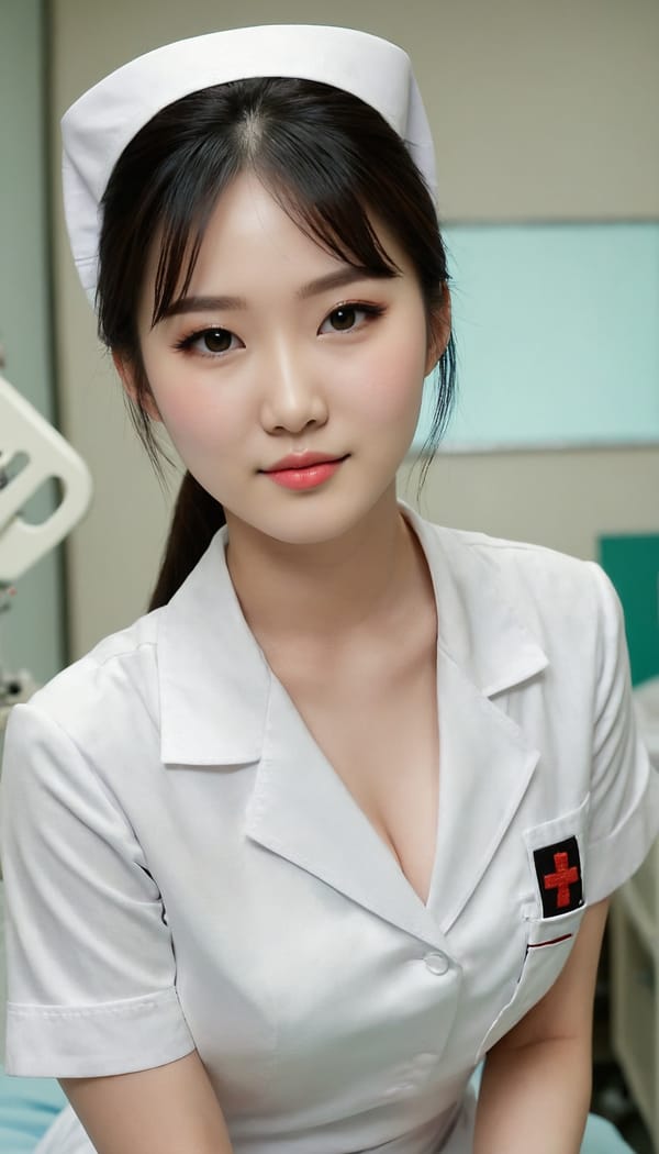 Tags: 21872187, SDXL
{"3": {"inputs": {"seed": 908339935354564, "steps": 32, "cfg": 6.23, "sampler_name": "dpmpp_2m", "scheduler": "karras", "denoise": 1.0, "model": ["27", 0], "positive": ["6", 0], "negative": ["7", 0], "latent_image": ["5", 0]}, "class_type": "KSampler"}, "4": {"inputs": {"ckpt_name": "juggernautXL_v8Rundiffusion.safetensors"}, "class_type": "CheckpointLoaderSimple"}, "5": {"inputs": {"width": 768, "height": 1344, "batch_size": 1}, "class_type": "EmptyLatentImage"}, "6": {"inputs": {"text": "27 year old girl, (chinese:1.06), (temptress:1.06), (blush:0.95), (slim:0.99), (idol:1.07), (pale skin:0.99), (eyelashes:0.96), (seductive facial expression:1.12), (cute:1.05), (sexy lips:1.14), (double eyelids:1.01), (seductive pose:1.08), (detailed face:1.00), (beautiful eyes:1.07), (on all fours:0.97), (spreading ass cheeks:1.05), (from behind:1.13), (backboob:1.11), (nurse in uniform:1.11) working in a hospital ward, (portra:1.04), (film:1.02), (natural looking skin:1.09), (candid cinema:1.06), (soft lighting:1.02), (skin fuzz:1.02), (textured skin:1.08), (detailed skin:1.08), (RAW:1.05)", "clip": ["27", 1]}, "class_type": "CLIPTextEncode"}, "7": {"inputs": {"text": "(low resolution:1.07), (open mouth:1.11), (worst quality:1.14), (bad hands:1.10), (twisted:1.13), (distorted:1.08), (watermark:1.09)", "clip": ["27", 1]}, "class_type": "CLIPTextEncode"}, "8": {"inputs": {"samples": ["3", 0], "vae": ["4", 2]}, "class_type": "VAEDecode"}, "25": {"inputs": {"lora_name": "nudify_xl.safetensors", "strength_model": 0.19, "strength_clip": 0.31, "model": ["4", 0], "clip": ["4", 1]}, "class_type": "LoraLoader"}, "26": {"inputs": {"lora_name": "shirtlift_SDXL_v2.safetensors", "strength_model": 0.11, "strength_clip": 0.14, "model": ["25", 0], "clip": ["25", 1]}, "class_type": "LoraLoader"}, "27": {"inputs": {"lora_name": "PerfectEyesXL.safetensors", "strength_model": 0.13, "strength_clip": 0.15, "model": ["26", 0], "clip": ["26", 1]}, "class_type": "LoraLoader"}, "30": {"inputs": {"model_name": "4x_NMKD-Superscale-SP_178000_G.pth"}, "class_type": "UpscaleModelLoader"}, "31": {"inputs": {"upscale_model": ["30", 0], "image": ["8", 0]}, "class_type": "ImageUpscaleWithModel"}, "32": {"inputs": {"upscale_method": "lanczos", "scale_by": 0.5, "image": ["31", 0]}, "class_type": "ImageScaleBy"}, "33": {"inputs": {"pixels": ["32", 0], "vae": ["4", 2]}, "class_type": "VAEEncode"}, "34": {"inputs": {"seed": 908339935354564, "steps": 32, "cfg": 6.23, "sampler_name": "dpmpp_2m", "scheduler": "karras", "denoise": 0.3, "model": ["27", 0], "positive": ["6", 0], "negative": ["7", 0], "latent_image": ["33", 0]}, "class_type": "KSampler"}, "36": {"inputs": {"samples": ["34", 0], "vae": ["4", 2]}, "class_type": "VAEDecode"}, "39": {"inputs": {"filename_prefix": "comfyapi-1707998965939", "images": ["36", 0]}, "class_type": "SaveImage"}}