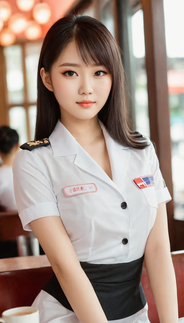 Tags: 21872187, SDXL
{"3": {"inputs": {"seed": 321069681699522, "steps": 32, "cfg": 5.15, "sampler_name": "dpmpp_2m", "scheduler": "karras", "denoise": 1.0, "model": ["27", 0], "positive": ["6", 0], "negative": ["7", 0], "latent_image": ["5", 0]}, "class_type": "KSampler"}, "4": {"inputs": {"ckpt_name": "juggernautXL_v8Rundiffusion.safetensors"}, "class_type": "CheckpointLoaderSimple"}, "5": {"inputs": {"width": 768, "height": 1344, "batch_size": 1}, "class_type": "EmptyLatentImage"}, "6": {"inputs": {"text": "22 year old girl, (taiwanese:0.98), (ukrainian:1.06), (korean:1.04), (sexy lips:1.00), (idol:0.96), (seductive pose:0.98), (slim:1.05), (beautiful eyes:1.14), (temptress:0.95), (seductive facial expression:0.96), (cute:0.99), (blush:1.13), (detailed face:1.04), (pale skin:1.04), (eyelashes:1.10), (double eyelids:1.04), (in a seductive pose:1.02), (large perky breasts:1.06), (cleavage:0.98), (thigh gap:1.03), (a waitress in uniform:1.08) working at a restaurant, (detailed skin:1.07), (portra:1.00), (candid cinema:1.06), (textured skin:1.05), (soft lighting:1.03), (skin fuzz:1.01), (natural looking skin:1.01), (RAW:1.07), (film:1.03)", "clip": ["27", 1]}, "class_type": "CLIPTextEncode"}, "7": {"inputs": {"text": "(watermark:1.08), (distorted:1.10), (twisted:1.11), (bad hands:1.07), (worst quality:1.13), (low resolution:1.10), (open mouth:1.14)", "clip": ["27", 1]}, "class_type": "CLIPTextEncode"}, "8": {"inputs": {"samples": ["3", 0], "vae": ["4", 2]}, "class_type": "VAEDecode"}, "25": {"inputs": {"lora_name": "nudify_xl.safetensors", "strength_model": 0.13, "strength_clip": 0.11, "model": ["4", 0], "clip": ["4", 1]}, "class_type": "LoraLoader"}, "26": {"inputs": {"lora_name": "shirtlift_SDXL_v2.safetensors", "strength_model": 0.08, "strength_clip": 0.0, "model": ["25", 0], "clip": ["25", 1]}, "class_type": "LoraLoader"}, "27": {"inputs": {"lora_name": "PerfectEyesXL.safetensors", "strength_model": 0.17, "strength_clip": 0.12, "model": ["26", 0], "clip": ["26", 1]}, "class_type": "LoraLoader"}, "30": {"inputs": {"model_name": "4x_NMKD-Superscale-SP_178000_G.pth"}, "class_type": "UpscaleModelLoader"}, "31": {"inputs": {"upscale_model": ["30", 0], "image": ["8", 0]}, "class_type": "ImageUpscaleWithModel"}, "32": {"inputs": {"upscale_method": "lanczos", "scale_by": 0.5, "image": ["31", 0]}, "class_type": "ImageScaleBy"}, "33": {"inputs": {"pixels": ["32", 0], "vae": ["4", 2]}, "class_type": "VAEEncode"}, "34": {"inputs": {"seed": 321069681699522, "steps": 32, "cfg": 5.15, "sampler_name": "dpmpp_2m", "scheduler": "karras", "denoise": 0.3, "model": ["27", 0], "positive": ["6", 0], "negative": ["7", 0], "latent_image": ["33", 0]}, "class_type": "KSampler"}, "36": {"inputs": {"samples": ["34", 0], "vae": ["4", 2]}, "class_type": "VAEDecode"}, "39": {"inputs": {"filename_prefix": "comfyapi-1707444995976", "images": ["36", 0]}, "class_type": "SaveImage"}}