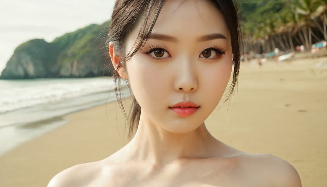 Tags: 21872187, SDXL
{"3": {"inputs": {"seed": 585622158100972, "steps": 32, "cfg": 6.3, "sampler_name": "dpmpp_2m", "scheduler": "karras", "denoise": 1.0, "model": ["27", 0], "positive": ["6", 0], "negative": ["7", 0], "latent_image": ["5", 0]}, "class_type": "KSampler"}, "4": {"inputs": {"ckpt_name": "juggernautxl.safetensors"}, "class_type": "CheckpointLoaderSimple"}, "5": {"inputs": {"width": 1344, "height": 768, "batch_size": 1}, "class_type": "EmptyLatentImage"}, "6": {"inputs": {"text": "27 year old girl, (chinese:1.07), (detailed face:1.00), (seductive pose:1.02), (double eyelids:0.99), (pale skin:1.03), (cute:1.11), (eyelashes:1.09), (blush:0.97), (slim:1.12), (temptress:0.98), (idol:1.03), (beautiful eyes:1.12), (seductive facial expression:0.98), (sexy lips:0.97), (in a seductive pose:1.03), (large perky breasts:0.97), (cleavage:1.12), (thigh gap:1.10), strolling (nude:0.96) at a beach, (portra:1.00), (RAW:1.07), (film:1.02), (textured skin:1.04), (natural looking skin:1.04), (skin fuzz:1.05), (soft lighting:1.07), (detailed skin:1.07), (candid cinema:1.04)", "clip": ["27", 1]}, "class_type": "CLIPTextEncode"}, "7": {"inputs": {"text": "(watermark:1.05), (distorted:1.10), (worst quality:1.10), (open mouth:1.06), (low resolution:1.06), (bad hands:1.05), (twisted:1.10)", "clip": ["27", 1]}, "class_type": "CLIPTextEncode"}, "8": {"inputs": {"samples": ["3", 0], "vae": ["4", 2]}, "class_type": "VAEDecode"}, "25": {"inputs": {"lora_name": "nudify_xl.safetensors", "strength_model": 0.39, "strength_clip": 0.12, "model": ["4", 0], "clip": ["4", 1]}, "class_type": "LoraLoader"}, "26": {"inputs": {"lora_name": "shirtlift_SDXL_v2.safetensors", "strength_model": 0.1, "strength_clip": 0.0, "model": ["25", 0], "clip": ["25", 1]}, "class_type": "LoraLoader"}, "27": {"inputs": {"lora_name": "PerfectEyesXL.safetensors", "strength_model": 0.07, "strength_clip": 0.17, "model": ["26", 0], "clip": ["26", 1]}, "class_type": "LoraLoader"}, "30": {"inputs": {"model_name": "4x_NMKD-Superscale-SP_178000_G.pth"}, "class_type": "UpscaleModelLoader"}, "31": {"inputs": {"upscale_model": ["30", 0], "image": ["8", 0]}, "class_type": "ImageUpscaleWithModel"}, "32": {"inputs": {"upscale_method": "lanczos", "scale_by": 0.5, "image": ["31", 0]}, "class_type": "ImageScaleBy"}, "33": {"inputs": {"pixels": ["32", 0], "vae": ["4", 2]}, "class_type": "VAEEncode"}, "34": {"inputs": {"seed": 585622158100972, "steps": 32, "cfg": 6.3, "sampler_name": "dpmpp_2m", "scheduler": "karras", "denoise": 0.3, "model": ["27", 0], "positive": ["6", 0], "negative": ["7", 0], "latent_image": ["33", 0]}, "class_type": "KSampler"}, "36": {"inputs": {"samples": ["34", 0], "vae": ["4", 2]}, "class_type": "VAEDecode"}, "39": {"inputs": {"filename_prefix": "comfyapi-1717491913043", "images": ["36", 0]}, "class_type": "SaveImage"}}