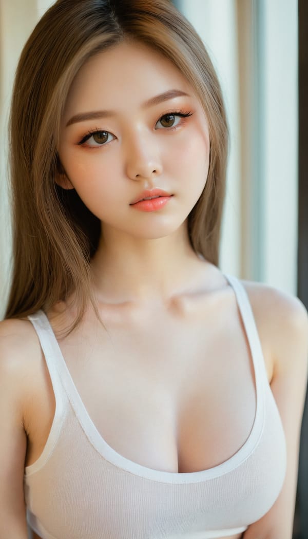 Tags: 21872187, SDXL
{"3": {"inputs": {"seed": 398651307997971, "steps": 32, "cfg": 6.53, "sampler_name": "dpmpp_2m", "scheduler": "karras", "denoise": 1.0, "model": ["27", 0], "positive": ["6", 0], "negative": ["7", 0], "latent_image": ["5", 0]}, "class_type": "KSampler"}, "4": {"inputs": {"ckpt_name": "juggernautxl.safetensors"}, "class_type": "CheckpointLoaderSimple"}, "5": {"inputs": {"width": 768, "height": 1344, "batch_size": 1}, "class_type": "EmptyLatentImage"}, "6": {"inputs": {"text": "18 year old girl, (double eyelids:1.08), (blush:1.05), (seductive facial expression:1.04), (temptress:1.12), (sexy lips:1.09), (idol:1.02), (cute:0.99), (pale skin:0.97), (detailed face:1.00), (seductive pose:1.06), (beautiful eyes:1.08), (eyelashes:1.12), (slim:0.98), (in a seductive pose:1.08), (large perky breasts:1.00), (cleavage:0.97), (thigh gap:1.04), (white tanktop:1.05), busy street, (skin fuzz:1.02), (soft lighting:1.08), (detailed skin:1.00), (candid cinema:1.07), (natural looking skin:1.03), (portra:1.07), (film:1.01), (RAW:1.09), (textured skin:1.08)", "clip": ["27", 1]}, "class_type": "CLIPTextEncode"}, "7": {"inputs": {"text": "(watermark:1.08), (twisted:1.10), (worst quality:1.14), (distorted:1.07), (low resolution:1.14), (open mouth:1.12), (bad hands:1.14)", "clip": ["27", 1]}, "class_type": "CLIPTextEncode"}, "8": {"inputs": {"samples": ["3", 0], "vae": ["4", 2]}, "class_type": "VAEDecode"}, "25": {"inputs": {"lora_name": "nudify_xl.safetensors", "strength_model": 0.28, "strength_clip": 0.31, "model": ["4", 0], "clip": ["4", 1]}, "class_type": "LoraLoader"}, "26": {"inputs": {"lora_name": "shirtlift_SDXL_v2.safetensors", "strength_model": 0.02, "strength_clip": 0.14, "model": ["25", 0], "clip": ["25", 1]}, "class_type": "LoraLoader"}, "27": {"inputs": {"lora_name": "PerfectEyesXL.safetensors", "strength_model": 0.16, "strength_clip": 0.18, "model": ["26", 0], "clip": ["26", 1]}, "class_type": "LoraLoader"}, "30": {"inputs": {"model_name": "4x_NMKD-Superscale-SP_178000_G.pth"}, "class_type": "UpscaleModelLoader"}, "31": {"inputs": {"upscale_model": ["30", 0], "image": ["8", 0]}, "class_type": "ImageUpscaleWithModel"}, "32": {"inputs": {"upscale_method": "lanczos", "scale_by": 0.5, "image": ["31", 0]}, "class_type": "ImageScaleBy"}, "33": {"inputs": {"pixels": ["32", 0], "vae": ["4", 2]}, "class_type": "VAEEncode"}, "34": {"inputs": {"seed": 398651307997971, "steps": 32, "cfg": 6.53, "sampler_name": "dpmpp_2m", "scheduler": "karras", "denoise": 0.3, "model": ["27", 0], "positive": ["6", 0], "negative": ["7", 0], "latent_image": ["33", 0]}, "class_type": "KSampler"}, "36": {"inputs": {"samples": ["34", 0], "vae": ["4", 2]}, "class_type": "VAEDecode"}, "39": {"inputs": {"filename_prefix": "comfyapi-1735045803028", "images": ["36", 0]}, "class_type": "SaveImage"}}