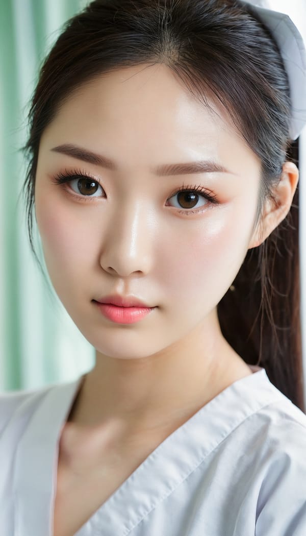 Tags: 21872187, SDXL
{"3": {"inputs": {"seed": 381269746176272, "steps": 64, "cfg": 6.82, "sampler_name": "dpmpp_2m", "scheduler": "karras", "denoise": 1.0, "model": ["27", 0], "positive": ["6", 0], "negative": ["7", 0], "latent_image": ["5", 0]}, "class_type": "KSampler"}, "4": {"inputs": {"ckpt_name": "juggernautxl.safetensors"}, "class_type": "CheckpointLoaderSimple"}, "5": {"inputs": {"width": 768, "height": 1344, "batch_size": 1}, "class_type": "EmptyLatentImage"}, "6": {"inputs": {"text": "22 year old girl, (taiwanese:1.00), (beautiful eyes:1.07), (seductive pose:0.97), (temptress:0.95), (idol:1.12), (blush:1.12), (seductive facial expression:1.07), (sexy lips:0.97), (cute:0.95), (eyelashes:1.02), (detailed face:0.98), (double eyelids:1.12), (pale skin:1.01), (perky ass:1.07), (exposed ass:1.04), (looking back:0.99), (sexy ass:1.03), (thigh gap:1.05), (nurse in uniform:1.08) working in a hospital ward, (skin fuzz:1.00), (portra:1.05), (soft lighting:1.05), (RAW:1.02), (textured skin:1.04), (film:1.05), (natural looking skin:1.06), (candid cinema:1.02)", "clip": ["27", 1]}, "class_type": "CLIPTextEncode"}, "7": {"inputs": {"text": "(open mouth:1.09), (bad hands:1.05), (twisted:1.13), (distorted:1.10), (watermark:1.14), (low resolution:1.07), (worst quality:1.09)", "clip": ["27", 1]}, "class_type": "CLIPTextEncode"}, "8": {"inputs": {"samples": ["3", 0], "vae": ["4", 2]}, "class_type": "VAEDecode"}, "25": {"inputs": {"lora_name": "nudify_xl.safetensors", "strength_model": 0.25, "strength_clip": 0.0, "model": ["4", 0], "clip": ["4", 1]}, "class_type": "LoraLoader"}, "26": {"inputs": {"lora_name": "shirtlift_SDXL_v2.safetensors", "strength_model": 0.18, "strength_clip": 0.02, "model": ["25", 0], "clip": ["25", 1]}, "class_type": "LoraLoader"}, "27": {"inputs": {"lora_name": "PerfectEyesXL.safetensors", "strength_model": 0.16, "strength_clip": 0.05, "model": ["26", 0], "clip": ["26", 1]}, "class_type": "LoraLoader"}, "30": {"inputs": {"model_name": "4x_NMKD-Superscale-SP_178000_G.pth"}, "class_type": "UpscaleModelLoader"}, "31": {"inputs": {"upscale_model": ["30", 0], "image": ["8", 0]}, "class_type": "ImageUpscaleWithModel"}, "32": {"inputs": {"upscale_method": "lanczos", "scale_by": 0.5, "image": ["31", 0]}, "class_type": "ImageScaleBy"}, "33": {"inputs": {"pixels": ["32", 0], "vae": ["4", 2]}, "class_type": "VAEEncode"}, "34": {"inputs": {"seed": 381269746176272, "steps": 64, "cfg": 6.82, "sampler_name": "dpmpp_2m", "scheduler": "karras", "denoise": 0.3, "model": ["27", 0], "positive": ["6", 0], "negative": ["7", 0], "latent_image": ["33", 0]}, "class_type": "KSampler"}, "36": {"inputs": {"samples": ["34", 0], "vae": ["4", 2]}, "class_type": "VAEDecode"}, "39": {"inputs": {"filename_prefix": "comfyapi-1714803507638", "images": ["36", 0]}, "class_type": "SaveImage"}}