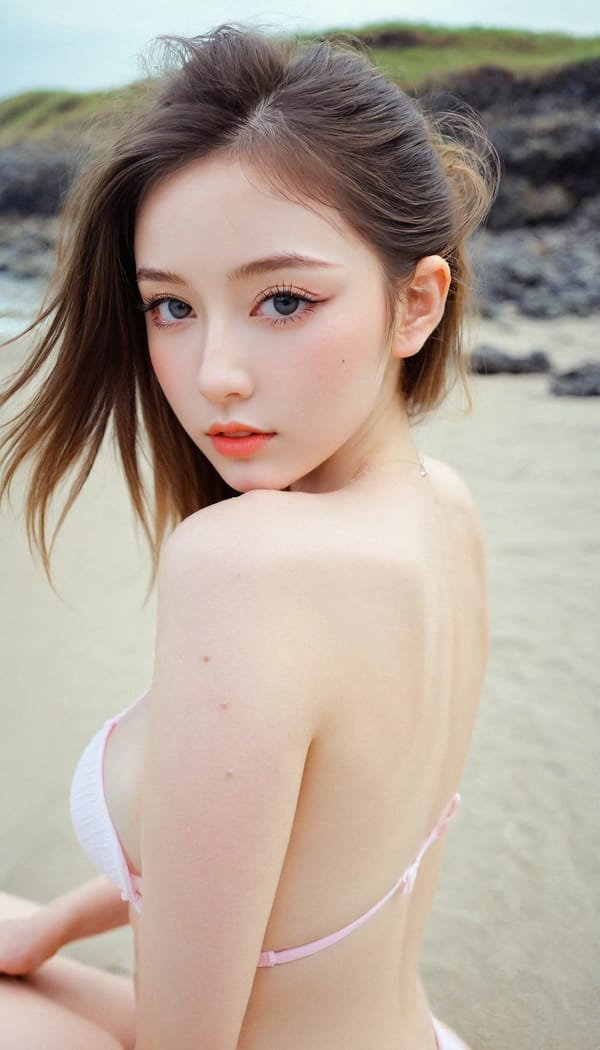 Tags: 21872187, SDXL
{"3": {"inputs": {"seed": 350709905842922, "steps": 64, "cfg": 7.23, "sampler_name": "dpmpp_2m", "scheduler": "karras", "denoise": 1.0, "model": ["27", 0], "positive": ["6", 0], "negative": ["7", 0], "latent_image": ["5", 0]}, "class_type": "KSampler"}, "4": {"inputs": {"ckpt_name": "leosamsHelloworldSDXL_helloworldSDXL32DPO.safetensors"}, "class_type": "CheckpointLoaderSimple"}, "5": {"inputs": {"width": 768, "height": 1344, "batch_size": 1}, "class_type": "EmptyLatentImage"}, "6": {"inputs": {"text": "20 year old girl, (irish:1.12), (ukrainian:1.01), (japanese:1.06), (russian:1.05), (eyelashes:1.06), (slim:1.14), (beautiful eyes:1.10), (idol:1.01), (seductive pose:1.02), (double eyelids:1.06), (temptress:1.14), (blush:0.95), (detailed face:0.97), (sexy lips:0.98), (seductive facial expression:1.08), (cute:0.98), (pale skin:0.99), (perky ass:0.97), (exposed ass:1.01), (looking back:1.04), (sexy ass:1.12), (thigh gap:1.04), wearing (bikini:0.97) at a beach, (soft lighting:1.02), (skin fuzz:1.06), (textured skin:1.00), (RAW:1.00), (film:1.08), (detailed skin:1.09), (portra:1.08), (candid cinema:1.07), (natural looking skin:1.05)", "clip": ["27", 1]}, "class_type": "CLIPTextEncode"}, "7": {"inputs": {"text": "(low resolution:1.12), (twisted:1.06), (worst quality:1.12), (distorted:1.08), (watermark:1.12), (open mouth:1.09), (bad hands:1.13)", "clip": ["27", 1]}, "class_type": "CLIPTextEncode"}, "8": {"inputs": {"samples": ["3", 0], "vae": ["4", 2]}, "class_type": "VAEDecode"}, "25": {"inputs": {"lora_name": "nudify_xl.safetensors", "strength_model": 0.22, "strength_clip": 0.26, "model": ["4", 0], "clip": ["4", 1]}, "class_type": "LoraLoader"}, "26": {"inputs": {"lora_name": "shirtlift_SDXL_v2.safetensors", "strength_model": 0.0, "strength_clip": 0.13, "model": ["25", 0], "clip": ["25", 1]}, "class_type": "LoraLoader"}, "27": {"inputs": {"lora_name": "PerfectEyesXL.safetensors", "strength_model": 0.14, "strength_clip": 0.11, "model": ["26", 0], "clip": ["26", 1]}, "class_type": "LoraLoader"}, "30": {"inputs": {"model_name": "4x_NMKD-Superscale-SP_178000_G.pth"}, "class_type": "UpscaleModelLoader"}, "31": {"inputs": {"upscale_model": ["30", 0], "image": ["8", 0]}, "class_type": "ImageUpscaleWithModel"}, "32": {"inputs": {"upscale_method": "lanczos", "scale_by": 0.5, "image": ["31", 0]}, "class_type": "ImageScaleBy"}, "33": {"inputs": {"pixels": ["32", 0], "vae": ["4", 2]}, "class_type": "VAEEncode"}, "34": {"inputs": {"seed": 350709905842922, "steps": 64, "cfg": 7.23, "sampler_name": "dpmpp_2m", "scheduler": "karras", "denoise": 0.3, "model": ["27", 0], "positive": ["6", 0], "negative": ["7", 0], "latent_image": ["33", 0]}, "class_type": "KSampler"}, "36": {"inputs": {"samples": ["34", 0], "vae": ["4", 2]}, "class_type": "VAEDecode"}, "39": {"inputs": {"filename_prefix": "comfyapi-1707558486490", "images": ["36", 0]}, "class_type": "SaveImage"}}