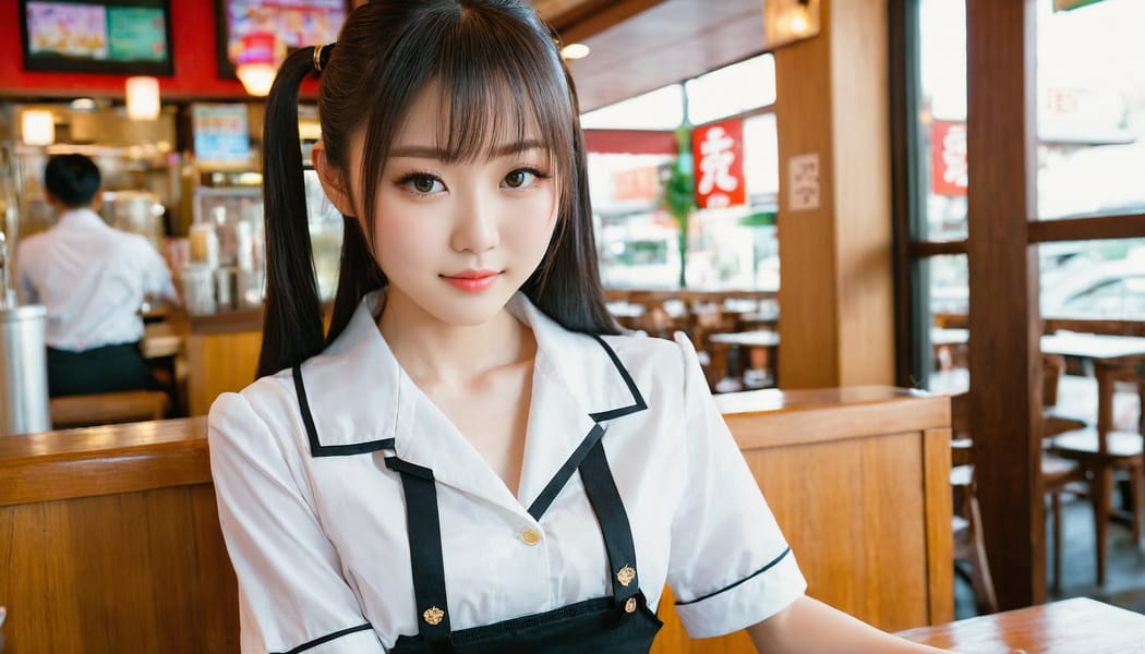 Tags: 21872187, SDXL
{"3": {"inputs": {"seed": 221514639229485, "steps": 64, "cfg": 6.18, "sampler_name": "dpmpp_2m", "scheduler": "karras", "denoise": 1.0, "model": ["27", 0], "positive": ["6", 0], "negative": ["7", 0], "latent_image": ["5", 0]}, "class_type": "KSampler"}, "4": {"inputs": {"ckpt_name": "juggernautxl.safetensors"}, "class_type": "CheckpointLoaderSimple"}, "5": {"inputs": {"width": 1344, "height": 768, "batch_size": 1}, "class_type": "EmptyLatentImage"}, "6": {"inputs": {"text": "25 year old girl, (japanese:1.03), (idol:1.08), (double eyelids:0.95), (seductive facial expression:1.13), (pale skin:1.05), (detailed face:0.98), (temptress:1.10), (beautiful eyes:0.99), (sexy lips:0.97), (seductive pose:0.95), (slim:1.11), (blush:1.02), (eyelashes:0.97), (cute:1.12), (perky ass:1.04), (exposed ass:1.06), (looking back:1.01), (sexy ass:1.06), (thigh gap:1.08), (a waitress in uniform:1.06) working at a restaurant, (RAW:1.05), (skin fuzz:1.06), (portra:1.08), (textured skin:1.07), (film:1.02), (candid cinema:1.06), (natural looking skin:1.04), (soft lighting:1.04), (detailed skin:1.09)", "clip": ["27", 1]}, "class_type": "CLIPTextEncode"}, "7": {"inputs": {"text": "(distorted:1.13), (bad hands:1.06), (open mouth:1.09), (watermark:1.14), (worst quality:1.13), (low resolution:1.07), (twisted:1.14)", "clip": ["27", 1]}, "class_type": "CLIPTextEncode"}, "8": {"inputs": {"samples": ["3", 0], "vae": ["4", 2]}, "class_type": "VAEDecode"}, "25": {"inputs": {"lora_name": "nudify_xl.safetensors", "strength_model": 0.32, "strength_clip": 0.26, "model": ["4", 0], "clip": ["4", 1]}, "class_type": "LoraLoader"}, "26": {"inputs": {"lora_name": "shirtlift_SDXL_v2.safetensors", "strength_model": 0.05, "strength_clip": 0.13, "model": ["25", 0], "clip": ["25", 1]}, "class_type": "LoraLoader"}, "27": {"inputs": {"lora_name": "PerfectEyesXL.safetensors", "strength_model": 0.01, "strength_clip": 0.07, "model": ["26", 0], "clip": ["26", 1]}, "class_type": "LoraLoader"}, "30": {"inputs": {"model_name": "4x_NMKD-Superscale-SP_178000_G.pth"}, "class_type": "UpscaleModelLoader"}, "31": {"inputs": {"upscale_model": ["30", 0], "image": ["8", 0]}, "class_type": "ImageUpscaleWithModel"}, "32": {"inputs": {"upscale_method": "lanczos", "scale_by": 0.5, "image": ["31", 0]}, "class_type": "ImageScaleBy"}, "33": {"inputs": {"pixels": ["32", 0], "vae": ["4", 2]}, "class_type": "VAEEncode"}, "34": {"inputs": {"seed": 221514639229485, "steps": 64, "cfg": 6.18, "sampler_name": "dpmpp_2m", "scheduler": "karras", "denoise": 0.3, "model": ["27", 0], "positive": ["6", 0], "negative": ["7", 0], "latent_image": ["33", 0]}, "class_type": "KSampler"}, "36": {"inputs": {"samples": ["34", 0], "vae": ["4", 2]}, "class_type": "VAEDecode"}, "39": {"inputs": {"filename_prefix": "comfyapi-1716163514800", "images": ["36", 0]}, "class_type": "SaveImage"}}