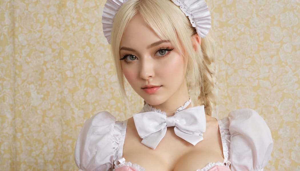 Tags: 21872187, SDXL
{"3": {"inputs": {"seed": 656999542718037, "steps": 32, "cfg": 5.42, "sampler_name": "dpmpp_2m", "scheduler": "karras", "denoise": 1.0, "model": ["27", 0], "positive": ["6", 0], "negative": ["7", 0], "latent_image": ["5", 0]}, "class_type": "KSampler"}, "4": {"inputs": {"ckpt_name": "juggernautxl.safetensors"}, "class_type": "CheckpointLoaderSimple"}, "5": {"inputs": {"width": 1344, "height": 768, "batch_size": 1}, "class_type": "EmptyLatentImage"}, "6": {"inputs": {"text": "25 year old girl, (russian:1.01), (seductive pose:1.13), (sexy lips:0.99), (eyelashes:1.04), (detailed face:1.11), (beautiful eyes:1.11), (idol:1.02), (temptress:1.02), (blush:0.98), (pale skin:1.14), (double eyelids:1.04), (slim:1.11), (cute:1.10), (in a seductive pose:1.05), (large perky breasts:1.10), (cleavage:1.08), (thigh gap:1.10), in a (skimpy maid costume:1.08) working at a maid cafe, choker, bowtie, headband, pleated skirt, (skin fuzz:1.05), (detailed skin:1.00), (textured skin:1.08), (candid cinema:1.01), (RAW:1.08), (film:1.02), (portra:1.00), (natural looking skin:1.08), (soft lighting:1.02)", "clip": ["27", 1]}, "class_type": "CLIPTextEncode"}, "7": {"inputs": {"text": "(twisted:1.14), (watermark:1.06), (distorted:1.09), (low resolution:1.12), (open mouth:1.07), (bad hands:1.07), (worst quality:1.06)", "clip": ["27", 1]}, "class_type": "CLIPTextEncode"}, "8": {"inputs": {"samples": ["3", 0], "vae": ["4", 2]}, "class_type": "VAEDecode"}, "25": {"inputs": {"lora_name": "nudify_xl.safetensors", "strength_model": 0.08, "strength_clip": 0.34, "model": ["4", 0], "clip": ["4", 1]}, "class_type": "LoraLoader"}, "26": {"inputs": {"lora_name": "shirtlift_SDXL_v2.safetensors", "strength_model": 0.0, "strength_clip": 0.14, "model": ["25", 0], "clip": ["25", 1]}, "class_type": "LoraLoader"}, "27": {"inputs": {"lora_name": "PerfectEyesXL.safetensors", "strength_model": 0.16, "strength_clip": 0.11, "model": ["26", 0], "clip": ["26", 1]}, "class_type": "LoraLoader"}, "30": {"inputs": {"model_name": "4x_NMKD-Superscale-SP_178000_G.pth"}, "class_type": "UpscaleModelLoader"}, "31": {"inputs": {"upscale_model": ["30", 0], "image": ["8", 0]}, "class_type": "ImageUpscaleWithModel"}, "32": {"inputs": {"upscale_method": "lanczos", "scale_by": 0.5, "image": ["31", 0]}, "class_type": "ImageScaleBy"}, "33": {"inputs": {"pixels": ["32", 0], "vae": ["4", 2]}, "class_type": "VAEEncode"}, "34": {"inputs": {"seed": 656999542718037, "steps": 32, "cfg": 5.42, "sampler_name": "dpmpp_2m", "scheduler": "karras", "denoise": 0.3, "model": ["27", 0], "positive": ["6", 0], "negative": ["7", 0], "latent_image": ["33", 0]}, "class_type": "KSampler"}, "36": {"inputs": {"samples": ["34", 0], "vae": ["4", 2]}, "class_type": "VAEDecode"}, "39": {"inputs": {"filename_prefix": "comfyapi-1732033656540", "images": ["36", 0]}, "class_type": "SaveImage"}}