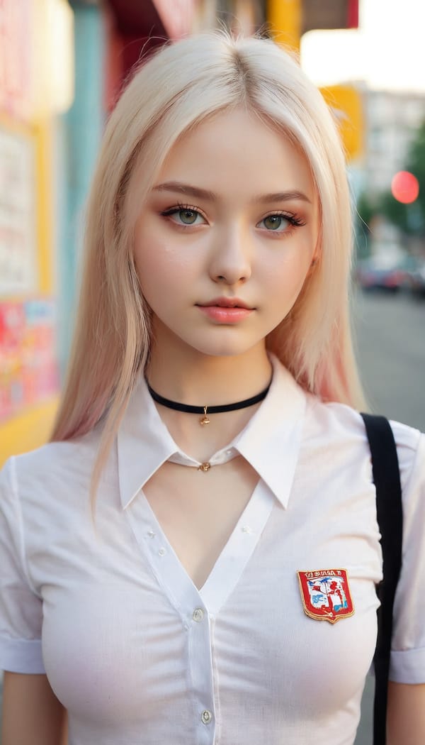 Tags: 21872187, SDXL
{"3": {"inputs": {"seed": 730560121682174, "steps": 64, "cfg": 7.42, "sampler_name": "dpmpp_2m", "scheduler": "karras", "denoise": 1.0, "model": ["27", 0], "positive": ["6", 0], "negative": ["7", 0], "latent_image": ["5", 0]}, "class_type": "KSampler"}, "4": {"inputs": {"ckpt_name": "juggernautxl.safetensors"}, "class_type": "CheckpointLoaderSimple"}, "5": {"inputs": {"width": 768, "height": 1344, "batch_size": 1}, "class_type": "EmptyLatentImage"}, "6": {"inputs": {"text": "18 year old girl, (russian:0.96), (sexy lips:1.00), (cute:0.97), (double eyelids:1.01), (beautiful eyes:1.09), (blush:0.98), (temptress:0.95), (slim:0.99), (eyelashes:1.13), (detailed face:0.95), (seductive facial expression:0.98), (seductive pose:0.97), (pale skin:1.01), (idol:1.01), (in a seductive pose:1.12), (large perky breasts:0.98), (cleavage:0.95), (thigh gap:1.10), (school uniform:1.07), choker, busy street, (soft lighting:1.01), (film:1.06), (detailed skin:1.03), (textured skin:1.09), (skin fuzz:1.05), (RAW:1.01), (natural looking skin:1.05), (candid cinema:1.02), (portra:1.04)", "clip": ["27", 1]}, "class_type": "CLIPTextEncode"}, "7": {"inputs": {"text": "(twisted:1.06), (low resolution:1.08), (distorted:1.06), (bad hands:1.08), (worst quality:1.09), (open mouth:1.08), (watermark:1.07)", "clip": ["27", 1]}, "class_type": "CLIPTextEncode"}, "8": {"inputs": {"samples": ["3", 0], "vae": ["4", 2]}, "class_type": "VAEDecode"}, "25": {"inputs": {"lora_name": "nudify_xl.safetensors", "strength_model": 0.26, "strength_clip": 0.01, "model": ["4", 0], "clip": ["4", 1]}, "class_type": "LoraLoader"}, "26": {"inputs": {"lora_name": "shirtlift_SDXL_v2.safetensors", "strength_model": 0.17, "strength_clip": 0.01, "model": ["25", 0], "clip": ["25", 1]}, "class_type": "LoraLoader"}, "27": {"inputs": {"lora_name": "PerfectEyesXL.safetensors", "strength_model": 0.07, "strength_clip": 0.18, "model": ["26", 0], "clip": ["26", 1]}, "class_type": "LoraLoader"}, "30": {"inputs": {"model_name": "4x_NMKD-Superscale-SP_178000_G.pth"}, "class_type": "UpscaleModelLoader"}, "31": {"inputs": {"upscale_model": ["30", 0], "image": ["8", 0]}, "class_type": "ImageUpscaleWithModel"}, "32": {"inputs": {"upscale_method": "lanczos", "scale_by": 0.5, "image": ["31", 0]}, "class_type": "ImageScaleBy"}, "33": {"inputs": {"pixels": ["32", 0], "vae": ["4", 2]}, "class_type": "VAEEncode"}, "34": {"inputs": {"seed": 730560121682174, "steps": 64, "cfg": 7.42, "sampler_name": "dpmpp_2m", "scheduler": "karras", "denoise": 0.3, "model": ["27", 0], "positive": ["6", 0], "negative": ["7", 0], "latent_image": ["33", 0]}, "class_type": "KSampler"}, "36": {"inputs": {"samples": ["34", 0], "vae": ["4", 2]}, "class_type": "VAEDecode"}, "39": {"inputs": {"filename_prefix": "comfyapi-1723857520902", "images": ["36", 0]}, "class_type": "SaveImage"}}