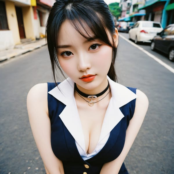 Tags: 21872187, SDXL
{"3": {"inputs": {"seed": 187269865921783, "steps": 32, "cfg": 7.34, "sampler_name": "dpmpp_2m", "scheduler": "karras", "denoise": 1.0, "model": ["27", 0], "positive": ["6", 0], "negative": ["7", 0], "latent_image": ["5", 0]}, "class_type": "KSampler"}, "4": {"inputs": {"ckpt_name": "helloworldxl.safetensors"}, "class_type": "CheckpointLoaderSimple"}, "5": {"inputs": {"width": 1024, "height": 1024, "batch_size": 1}, "class_type": "EmptyLatentImage"}, "6": {"inputs": {"text": "28 year old girl, (chinese:1.04), (double eyelids:1.07), (blush:1.02), (pale skin:1.14), (seductive facial expression:0.98), (detailed face:1.09), (beautiful eyes:0.97), (cute:1.00), (sexy lips:1.09), (temptress:1.13), (idol:1.06), (seductive pose:0.97), (eyelashes:1.00), (in a seductive pose:1.00), (large perky breasts:0.99), (cleavage:1.13), (thigh gap:1.02), (school uniform:0.96), choker, busy street, (natural looking skin:1.04), (detailed skin:1.04), (portra:1.06), (film:1.04), (textured skin:1.00), (soft lighting:1.08), (RAW:1.03), (skin fuzz:1.04), (candid cinema:1.02)", "clip": ["27", 1]}, "class_type": "CLIPTextEncode"}, "7": {"inputs": {"text": "(open mouth:1.13), (worst quality:1.05), (distorted:1.08), (low resolution:1.08), (watermark:1.11), (twisted:1.06), (bad hands:1.10)", "clip": ["27", 1]}, "class_type": "CLIPTextEncode"}, "8": {"inputs": {"samples": ["3", 0], "vae": ["4", 2]}, "class_type": "VAEDecode"}, "25": {"inputs": {"lora_name": "nudify_xl.safetensors", "strength_model": 0.12, "strength_clip": 0.03, "model": ["4", 0], "clip": ["4", 1]}, "class_type": "LoraLoader"}, "26": {"inputs": {"lora_name": "shirtlift_SDXL_v2.safetensors", "strength_model": 0.07, "strength_clip": 0.12, "model": ["25", 0], "clip": ["25", 1]}, "class_type": "LoraLoader"}, "27": {"inputs": {"lora_name": "PerfectEyesXL.safetensors", "strength_model": 0.11, "strength_clip": 0.15, "model": ["26", 0], "clip": ["26", 1]}, "class_type": "LoraLoader"}, "30": {"inputs": {"model_name": "4x_NMKD-Superscale-SP_178000_G.pth"}, "class_type": "UpscaleModelLoader"}, "31": {"inputs": {"upscale_model": ["30", 0], "image": ["8", 0]}, "class_type": "ImageUpscaleWithModel"}, "32": {"inputs": {"upscale_method": "lanczos", "scale_by": 0.5, "image": ["31", 0]}, "class_type": "ImageScaleBy"}, "33": {"inputs": {"pixels": ["32", 0], "vae": ["4", 2]}, "class_type": "VAEEncode"}, "34": {"inputs": {"seed": 187269865921783, "steps": 32, "cfg": 7.34, "sampler_name": "dpmpp_2m", "scheduler": "karras", "denoise": 0.3, "model": ["27", 0], "positive": ["6", 0], "negative": ["7", 0], "latent_image": ["33", 0]}, "class_type": "KSampler"}, "36": {"inputs": {"samples": ["34", 0], "vae": ["4", 2]}, "class_type": "VAEDecode"}, "39": {"inputs": {"filename_prefix": "comfyapi-1714070621554", "images": ["36", 0]}, "class_type": "SaveImage"}}