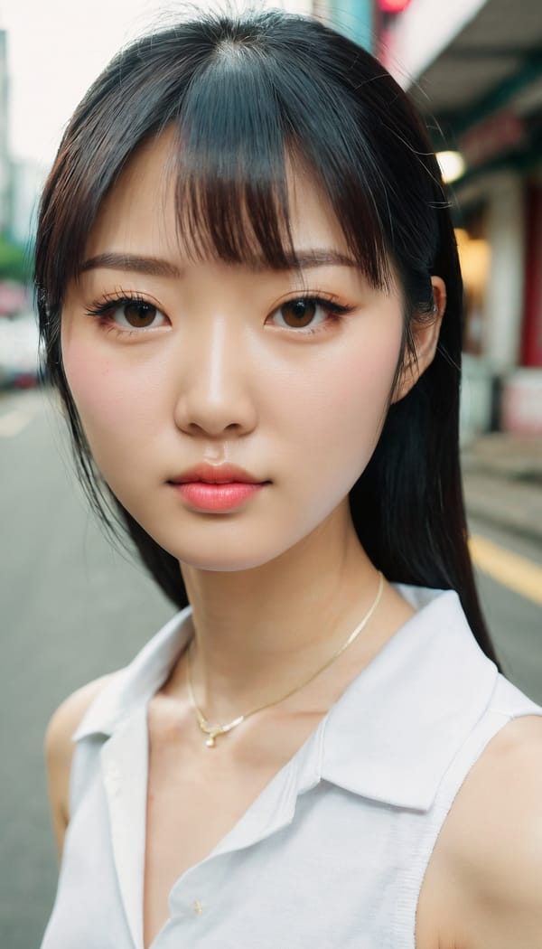 Tags: 21872187, SDXL
{"3": {"inputs": {"seed": 378073344714391, "steps": 64, "cfg": 7.4, "sampler_name": "dpmpp_2m", "scheduler": "karras", "denoise": 1.0, "model": ["27", 0], "positive": ["6", 0], "negative": ["7", 0], "latent_image": ["5", 0]}, "class_type": "KSampler"}, "4": {"inputs": {"ckpt_name": "juggernautxl.safetensors"}, "class_type": "CheckpointLoaderSimple"}, "5": {"inputs": {"width": 768, "height": 1344, "batch_size": 1}, "class_type": "EmptyLatentImage"}, "6": {"inputs": {"text": "25 year old girl, (taiwanese:1.10), (double eyelids:1.10), (pale skin:1.06), (seductive facial expression:0.98), (sexy lips:1.13), (beautiful eyes:0.96), (detailed face:0.98), (eyelashes:1.05), (cute:1.01), (seductive pose:1.09), (idol:1.14), (temptress:1.10), (slim:1.00), (perky ass:0.97), (exposed ass:0.99), (looking back:1.02), (sexy ass:1.14), (thigh gap:1.02), (school uniform:0.97), choker, busy street, (film:1.04), (textured skin:1.00), (candid cinema:1.02), (portra:1.07), (natural looking skin:1.06), (skin fuzz:1.04), (soft lighting:1.00), (detailed skin:1.06), (RAW:1.01)", "clip": ["27", 1]}, "class_type": "CLIPTextEncode"}, "7": {"inputs": {"text": "(worst quality:1.11), (bad hands:1.07), (twisted:1.13), (watermark:1.09), (open mouth:1.11), (distorted:1.10), (low resolution:1.09)", "clip": ["27", 1]}, "class_type": "CLIPTextEncode"}, "8": {"inputs": {"samples": ["3", 0], "vae": ["4", 2]}, "class_type": "VAEDecode"}, "25": {"inputs": {"lora_name": "nudify_xl.safetensors", "strength_model": 0.0, "strength_clip": 0.38, "model": ["4", 0], "clip": ["4", 1]}, "class_type": "LoraLoader"}, "26": {"inputs": {"lora_name": "shirtlift_SDXL_v2.safetensors", "strength_model": 0.09, "strength_clip": 0.11, "model": ["25", 0], "clip": ["25", 1]}, "class_type": "LoraLoader"}, "27": {"inputs": {"lora_name": "PerfectEyesXL.safetensors", "strength_model": 0.09, "strength_clip": 0.15, "model": ["26", 0], "clip": ["26", 1]}, "class_type": "LoraLoader"}, "30": {"inputs": {"model_name": "4x_NMKD-Superscale-SP_178000_G.pth"}, "class_type": "UpscaleModelLoader"}, "31": {"inputs": {"upscale_model": ["30", 0], "image": ["8", 0]}, "class_type": "ImageUpscaleWithModel"}, "32": {"inputs": {"upscale_method": "lanczos", "scale_by": 0.5, "image": ["31", 0]}, "class_type": "ImageScaleBy"}, "33": {"inputs": {"pixels": ["32", 0], "vae": ["4", 2]}, "class_type": "VAEEncode"}, "34": {"inputs": {"seed": 378073344714391, "steps": 64, "cfg": 7.4, "sampler_name": "dpmpp_2m", "scheduler": "karras", "denoise": 0.3, "model": ["27", 0], "positive": ["6", 0], "negative": ["7", 0], "latent_image": ["33", 0]}, "class_type": "KSampler"}, "36": {"inputs": {"samples": ["34", 0], "vae": ["4", 2]}, "class_type": "VAEDecode"}, "39": {"inputs": {"filename_prefix": "comfyapi-1734874134793", "images": ["36", 0]}, "class_type": "SaveImage"}}