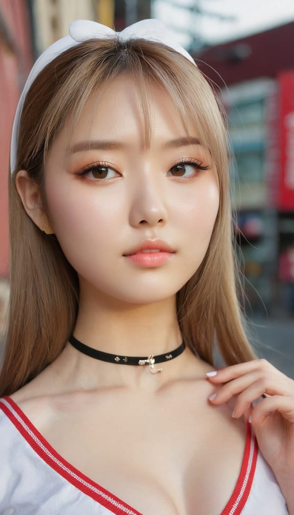 Tags: 21872187, SDXL
{"3": {"inputs": {"seed": 707276122338427, "steps": 64, "cfg": 5.66, "sampler_name": "dpmpp_2m", "scheduler": "karras", "denoise": 1.0, "model": ["27", 0], "positive": ["6", 0], "negative": ["7", 0], "latent_image": ["5", 0]}, "class_type": "KSampler"}, "4": {"inputs": {"ckpt_name": "juggernautxl.safetensors"}, "class_type": "CheckpointLoaderSimple"}, "5": {"inputs": {"width": 768, "height": 1344, "batch_size": 1}, "class_type": "EmptyLatentImage"}, "6": {"inputs": {"text": "21 year old girl, (russian:1.02), (taiwanese:1.00), (sexy lips:1.08), (eyelashes:0.96), (cute:0.95), (slim:1.01), (idol:1.07), (beautiful eyes:1.02), (double eyelids:1.05), (blush:0.97), (detailed face:0.99), (seductive pose:1.04), (temptress:0.96), (pale skin:1.12), (in a seductive pose:0.96), (large perky breasts:1.10), (cleavage:1.03), (thigh gap:1.08), (school uniform:1.04), choker, busy street, (candid cinema:1.09), (portra:1.06), (soft lighting:1.09), (RAW:1.06), (skin fuzz:1.01), (detailed skin:1.04), (textured skin:1.00), (film:1.02), (natural looking skin:1.08)", "clip": ["27", 1]}, "class_type": "CLIPTextEncode"}, "7": {"inputs": {"text": "(low resolution:1.10), (open mouth:1.07), (twisted:1.14), (watermark:1.14), (bad hands:1.12), (distorted:1.12), (worst quality:1.13)", "clip": ["27", 1]}, "class_type": "CLIPTextEncode"}, "8": {"inputs": {"samples": ["3", 0], "vae": ["4", 2]}, "class_type": "VAEDecode"}, "25": {"inputs": {"lora_name": "nudify_xl.safetensors", "strength_model": 0.23, "strength_clip": 0.29, "model": ["4", 0], "clip": ["4", 1]}, "class_type": "LoraLoader"}, "26": {"inputs": {"lora_name": "shirtlift_SDXL_v2.safetensors", "strength_model": 0.15, "strength_clip": 0.1, "model": ["25", 0], "clip": ["25", 1]}, "class_type": "LoraLoader"}, "27": {"inputs": {"lora_name": "PerfectEyesXL.safetensors", "strength_model": 0.17, "strength_clip": 0.13, "model": ["26", 0], "clip": ["26", 1]}, "class_type": "LoraLoader"}, "30": {"inputs": {"model_name": "4x_NMKD-Superscale-SP_178000_G.pth"}, "class_type": "UpscaleModelLoader"}, "31": {"inputs": {"upscale_model": ["30", 0], "image": ["8", 0]}, "class_type": "ImageUpscaleWithModel"}, "32": {"inputs": {"upscale_method": "lanczos", "scale_by": 0.5, "image": ["31", 0]}, "class_type": "ImageScaleBy"}, "33": {"inputs": {"pixels": ["32", 0], "vae": ["4", 2]}, "class_type": "VAEEncode"}, "34": {"inputs": {"seed": 707276122338427, "steps": 64, "cfg": 5.66, "sampler_name": "dpmpp_2m", "scheduler": "karras", "denoise": 0.3, "model": ["27", 0], "positive": ["6", 0], "negative": ["7", 0], "latent_image": ["33", 0]}, "class_type": "KSampler"}, "36": {"inputs": {"samples": ["34", 0], "vae": ["4", 2]}, "class_type": "VAEDecode"}, "39": {"inputs": {"filename_prefix": "comfyapi-1714323677574", "images": ["36", 0]}, "class_type": "SaveImage"}}