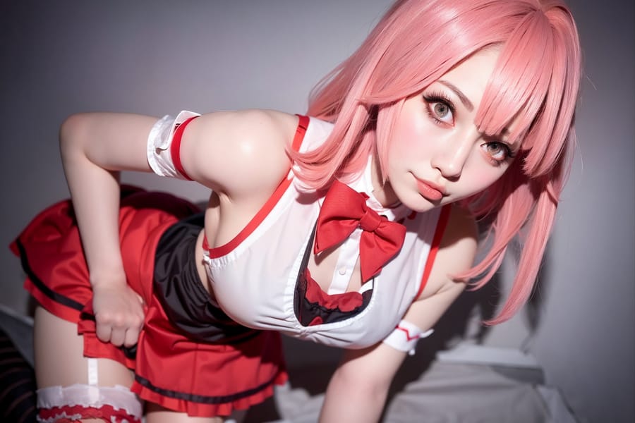 Tags: 21872187
<lora:YaeMiko_Test:0.78>, maid cafe, stockings, (maid costume:1.06), choker, bowtie, headband, (pleated skirt:1.05), (seductive pose:0.93), extremely detailed face, sexy lips, seductive smile, eyelashes, pale skin, best quality, hyper realistic, tall, blush, delicate and beautiful girl, (stunningly attractive:0.91), (dramatic:1.05)
Negative prompt: paintings, anime, black and white, (worst quality:2.03)
Steps: 32, Sampler: DPM++ 2M Karras, CFG scale: 6.89, Seed: 2773333567, Size: 768x512, Model hash: fc2511737a, Model: chilloutmix_NiPrunedFp32Fix, Seed resize from: -1x-1, Denoising strength: 0.4, Version: v1.2.1, Hires upscale: 2.5, Hires steps: 16, Hires upscaler: ESRGAN_4x
