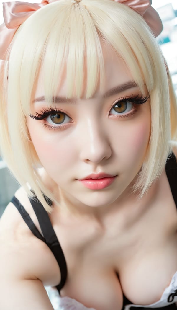 Tags: 21872187, SDXL
{"3": {"inputs": {"seed": 465583453859161, "steps": 64, "cfg": 6.35, "sampler_name": "dpmpp_2m", "scheduler": "karras", "denoise": 1.0, "model": ["27", 0], "positive": ["6", 0], "negative": ["7", 0], "latent_image": ["5", 0]}, "class_type": "KSampler"}, "4": {"inputs": {"ckpt_name": "juggernautxl.safetensors"}, "class_type": "CheckpointLoaderSimple"}, "5": {"inputs": {"width": 768, "height": 1344, "batch_size": 1}, "class_type": "EmptyLatentImage"}, "6": {"inputs": {"text": "25 year old girl, (beautiful eyes:1.05), (cute:1.12), (double eyelids:1.03), (pale skin:1.13), (seductive facial expression:1.12), (idol:1.13), (eyelashes:0.99), (detailed face:0.98), (blush:1.00), (sexy lips:0.95), (temptress:1.13), (seductive pose:1.00), (slim:1.08), (on all fours:0.98), (spreading ass cheeks:1.07), (from behind:1.04), (backboob:1.04), (in a cosplay:1.14) at comiket posing for camera, (RAW:1.02), (textured skin:1.03), (natural looking skin:1.04), (skin fuzz:1.01), (film:1.09), (soft lighting:1.05), (portra:1.07), (detailed skin:1.04), (candid cinema:1.00)", "clip": ["27", 1]}, "class_type": "CLIPTextEncode"}, "7": {"inputs": {"text": "(bad hands:1.05), (watermark:1.12), (low resolution:1.13), (distorted:1.10), (open mouth:1.10), (worst quality:1.14), (twisted:1.08)", "clip": ["27", 1]}, "class_type": "CLIPTextEncode"}, "8": {"inputs": {"samples": ["3", 0], "vae": ["4", 2]}, "class_type": "VAEDecode"}, "25": {"inputs": {"lora_name": "nudify_xl.safetensors", "strength_model": 0.2, "strength_clip": 0.34, "model": ["4", 0], "clip": ["4", 1]}, "class_type": "LoraLoader"}, "26": {"inputs": {"lora_name": "shirtlift_SDXL_v2.safetensors", "strength_model": 0.08, "strength_clip": 0.15, "model": ["25", 0], "clip": ["25", 1]}, "class_type": "LoraLoader"}, "27": {"inputs": {"lora_name": "PerfectEyesXL.safetensors", "strength_model": 0.07, "strength_clip": 0.08, "model": ["26", 0], "clip": ["26", 1]}, "class_type": "LoraLoader"}, "30": {"inputs": {"model_name": "4x_NMKD-Superscale-SP_178000_G.pth"}, "class_type": "UpscaleModelLoader"}, "31": {"inputs": {"upscale_model": ["30", 0], "image": ["8", 0]}, "class_type": "ImageUpscaleWithModel"}, "32": {"inputs": {"upscale_method": "lanczos", "scale_by": 0.5, "image": ["31", 0]}, "class_type": "ImageScaleBy"}, "33": {"inputs": {"pixels": ["32", 0], "vae": ["4", 2]}, "class_type": "VAEEncode"}, "34": {"inputs": {"seed": 465583453859161, "steps": 64, "cfg": 6.35, "sampler_name": "dpmpp_2m", "scheduler": "karras", "denoise": 0.3, "model": ["27", 0], "positive": ["6", 0], "negative": ["7", 0], "latent_image": ["33", 0]}, "class_type": "KSampler"}, "36": {"inputs": {"samples": ["34", 0], "vae": ["4", 2]}, "class_type": "VAEDecode"}, "39": {"inputs": {"filename_prefix": "comfyapi-1716927258425", "images": ["36", 0]}, "class_type": "SaveImage"}}