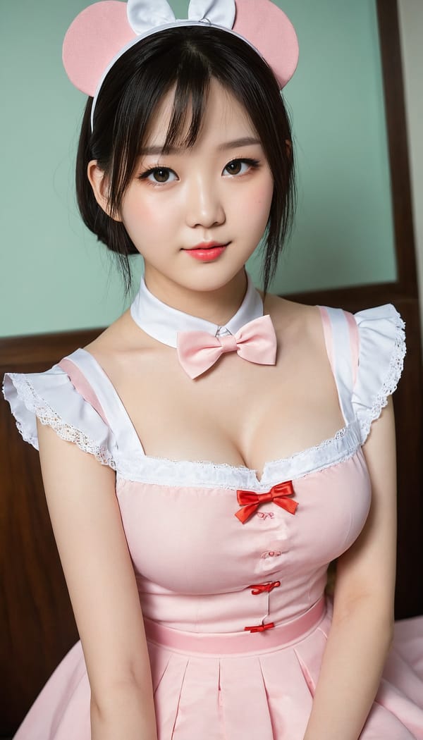 Tags: 21872187, SDXL
{"3": {"inputs": {"seed": 243105845005640, "steps": 32, "cfg": 6.2, "sampler_name": "dpmpp_2m", "scheduler": "karras", "denoise": 1.0, "model": ["27", 0], "positive": ["6", 0], "negative": ["7", 0], "latent_image": ["5", 0]}, "class_type": "KSampler"}, "4": {"inputs": {"ckpt_name": "juggernautXL_v8Rundiffusion.safetensors"}, "class_type": "CheckpointLoaderSimple"}, "5": {"inputs": {"width": 768, "height": 1344, "batch_size": 1}, "class_type": "EmptyLatentImage"}, "6": {"inputs": {"text": "18 year old girl, (chinese:1.11), (blush:1.04), (pale skin:1.10), (seductive pose:1.07), (idol:1.02), (detailed face:1.02), (double eyelids:1.10), (beautiful eyes:1.07), (cute:1.09), (eyelashes:0.96), (sexy lips:1.07), (seductive facial expression:0.98), (slim:1.03), (temptress:1.12), (in a seductive pose:1.06), (large perky breasts:0.95), (cleavage:0.98), (thigh gap:1.01), in a (skimpy maid costume:1.06) working at a maid cafe, choker, bowtie, headband, pleated skirt, (candid cinema:1.07), (natural looking skin:1.04), (film:1.09), (textured skin:1.08), (detailed skin:1.04), (portra:1.06), (skin fuzz:1.00), (RAW:1.05), (soft lighting:1.03)", "clip": ["27", 1]}, "class_type": "CLIPTextEncode"}, "7": {"inputs": {"text": "(worst quality:1.11), (low resolution:1.06), (twisted:1.14), (bad hands:1.13), (open mouth:1.13), (watermark:1.05), (distorted:1.09)", "clip": ["27", 1]}, "class_type": "CLIPTextEncode"}, "8": {"inputs": {"samples": ["3", 0], "vae": ["4", 2]}, "class_type": "VAEDecode"}, "25": {"inputs": {"lora_name": "nudify_xl.safetensors", "strength_model": 0.08, "strength_clip": 0.29, "model": ["4", 0], "clip": ["4", 1]}, "class_type": "LoraLoader"}, "26": {"inputs": {"lora_name": "shirtlift_SDXL_v2.safetensors", "strength_model": 0.05, "strength_clip": 0.19, "model": ["25", 0], "clip": ["25", 1]}, "class_type": "LoraLoader"}, "27": {"inputs": {"lora_name": "PerfectEyesXL.safetensors", "strength_model": 0.16, "strength_clip": 0.03, "model": ["26", 0], "clip": ["26", 1]}, "class_type": "LoraLoader"}, "30": {"inputs": {"model_name": "4x_NMKD-Superscale-SP_178000_G.pth"}, "class_type": "UpscaleModelLoader"}, "31": {"inputs": {"upscale_model": ["30", 0], "image": ["8", 0]}, "class_type": "ImageUpscaleWithModel"}, "32": {"inputs": {"upscale_method": "lanczos", "scale_by": 0.5, "image": ["31", 0]}, "class_type": "ImageScaleBy"}, "33": {"inputs": {"pixels": ["32", 0], "vae": ["4", 2]}, "class_type": "VAEEncode"}, "34": {"inputs": {"seed": 243105845005640, "steps": 32, "cfg": 6.2, "sampler_name": "dpmpp_2m", "scheduler": "karras", "denoise": 0.3, "model": ["27", 0], "positive": ["6", 0], "negative": ["7", 0], "latent_image": ["33", 0]}, "class_type": "KSampler"}, "36": {"inputs": {"samples": ["34", 0], "vae": ["4", 2]}, "class_type": "VAEDecode"}, "39": {"inputs": {"filename_prefix": "comfyapi-1707527993902", "images": ["36", 0]}, "class_type": "SaveImage"}}