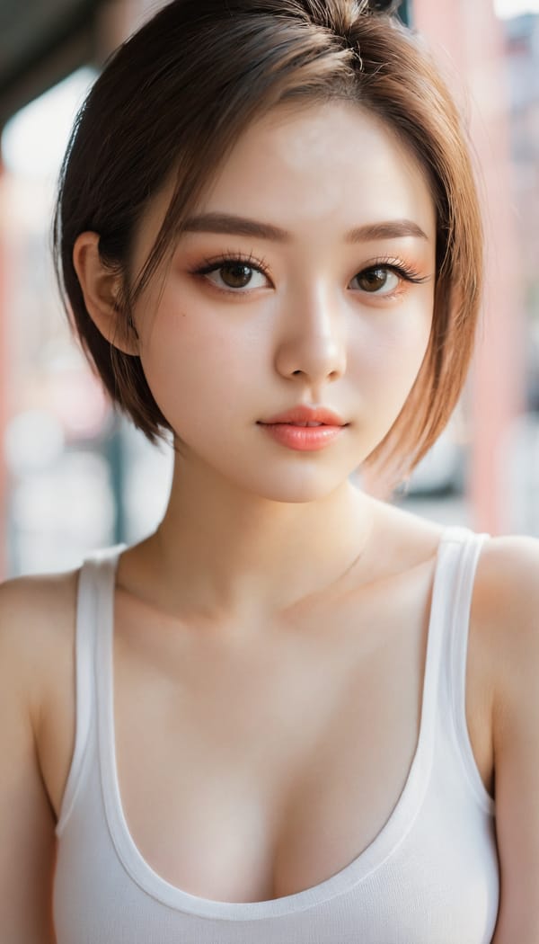 Tags: 21872187, SDXL
{"3": {"inputs": {"seed": 373966985736644, "steps": 64, "cfg": 5.89, "sampler_name": "dpmpp_2m", "scheduler": "karras", "denoise": 1.0, "model": ["27", 0], "positive": ["6", 0], "negative": ["7", 0], "latent_image": ["5", 0]}, "class_type": "KSampler"}, "4": {"inputs": {"ckpt_name": "juggernautxl.safetensors"}, "class_type": "CheckpointLoaderSimple"}, "5": {"inputs": {"width": 768, "height": 1344, "batch_size": 1}, "class_type": "EmptyLatentImage"}, "6": {"inputs": {"text": "22 year old girl, (slim:1.04), (beautiful eyes:0.96), (sexy lips:0.99), (cute:1.14), (double eyelids:1.05), (temptress:1.11), (eyelashes:0.99), (blush:1.05), (idol:1.12), (detailed face:1.10), (seductive facial expression:1.14), (pale skin:1.09), (seductive pose:1.11), (perky ass:1.01), (exposed ass:0.98), (looking back:1.12), (sexy ass:1.01), (thigh gap:1.02), (white tanktop:1.09), busy street, (skin fuzz:1.06), (RAW:1.01), (detailed skin:1.00), (candid cinema:1.09), (textured skin:1.04), (portra:1.08), (film:1.05), (natural looking skin:1.00), (soft lighting:1.08)", "clip": ["27", 1]}, "class_type": "CLIPTextEncode"}, "7": {"inputs": {"text": "(distorted:1.08), (low resolution:1.13), (watermark:1.05), (worst quality:1.10), (twisted:1.13), (bad hands:1.12), (open mouth:1.10)", "clip": ["27", 1]}, "class_type": "CLIPTextEncode"}, "8": {"inputs": {"samples": ["3", 0], "vae": ["4", 2]}, "class_type": "VAEDecode"}, "25": {"inputs": {"lora_name": "nudify_xl.safetensors", "strength_model": 0.31, "strength_clip": 0.24, "model": ["4", 0], "clip": ["4", 1]}, "class_type": "LoraLoader"}, "26": {"inputs": {"lora_name": "shirtlift_SDXL_v2.safetensors", "strength_model": 0.01, "strength_clip": 0.03, "model": ["25", 0], "clip": ["25", 1]}, "class_type": "LoraLoader"}, "27": {"inputs": {"lora_name": "PerfectEyesXL.safetensors", "strength_model": 0.04, "strength_clip": 0.02, "model": ["26", 0], "clip": ["26", 1]}, "class_type": "LoraLoader"}, "30": {"inputs": {"model_name": "4x_NMKD-Superscale-SP_178000_G.pth"}, "class_type": "UpscaleModelLoader"}, "31": {"inputs": {"upscale_model": ["30", 0], "image": ["8", 0]}, "class_type": "ImageUpscaleWithModel"}, "32": {"inputs": {"upscale_method": "lanczos", "scale_by": 0.5, "image": ["31", 0]}, "class_type": "ImageScaleBy"}, "33": {"inputs": {"pixels": ["32", 0], "vae": ["4", 2]}, "class_type": "VAEEncode"}, "34": {"inputs": {"seed": 373966985736644, "steps": 64, "cfg": 5.89, "sampler_name": "dpmpp_2m", "scheduler": "karras", "denoise": 0.3, "model": ["27", 0], "positive": ["6", 0], "negative": ["7", 0], "latent_image": ["33", 0]}, "class_type": "KSampler"}, "36": {"inputs": {"samples": ["34", 0], "vae": ["4", 2]}, "class_type": "VAEDecode"}, "39": {"inputs": {"filename_prefix": "comfyapi-1724933836124", "images": ["36", 0]}, "class_type": "SaveImage"}}