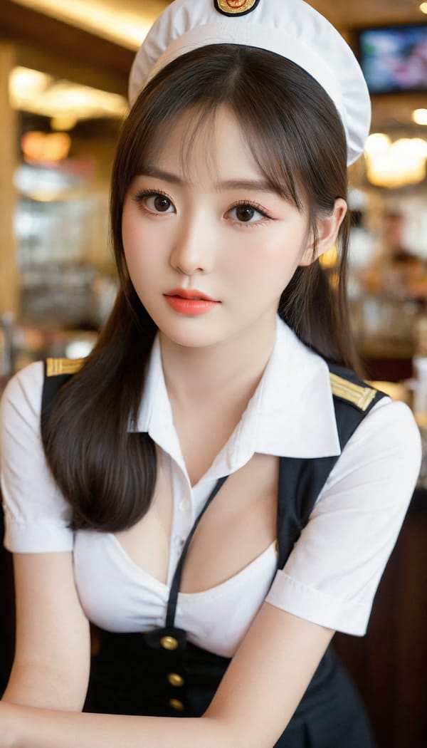 Tags: 21872187, SDXL
{"3": {"inputs": {"seed": 679752824126496, "steps": 64, "cfg": 6.18, "sampler_name": "dpmpp_2m", "scheduler": "karras", "denoise": 1.0, "model": ["27", 0], "positive": ["6", 0], "negative": ["7", 0], "latent_image": ["5", 0]}, "class_type": "KSampler"}, "4": {"inputs": {"ckpt_name": "leosamsHelloworldSDXL_helloworldSDXL32DPO.safetensors"}, "class_type": "CheckpointLoaderSimple"}, "5": {"inputs": {"width": 768, "height": 1344, "batch_size": 1}, "class_type": "EmptyLatentImage"}, "6": {"inputs": {"text": "20 year old girl, (chinese:1.11), (eyelashes:1.14), (cute:1.13), (detailed face:1.06), (double eyelids:1.08), (temptress:1.10), (seductive facial expression:0.97), (beautiful eyes:1.14), (slim:1.01), (seductive pose:1.11), (idol:1.03), (sexy lips:1.08), (blush:1.05), (pale skin:1.04), (in a seductive pose:1.03), (large perky breasts:0.95), (cleavage:1.08), (thigh gap:1.07), (a waitress in uniform:1.04) working at a restaurant, (film:1.07), (skin fuzz:1.04), (textured skin:1.05), (soft lighting:1.05), (RAW:1.01), (candid cinema:1.02), (portra:1.05), (natural looking skin:1.00), (detailed skin:1.02)", "clip": ["27", 1]}, "class_type": "CLIPTextEncode"}, "7": {"inputs": {"text": "(distorted:1.08), (open mouth:1.12), (twisted:1.12), (bad hands:1.10), (watermark:1.12), (worst quality:1.08), (low resolution:1.08)", "clip": ["27", 1]}, "class_type": "CLIPTextEncode"}, "8": {"inputs": {"samples": ["3", 0], "vae": ["4", 2]}, "class_type": "VAEDecode"}, "25": {"inputs": {"lora_name": "nudify_xl.safetensors", "strength_model": 0.25, "strength_clip": 0.35, "model": ["4", 0], "clip": ["4", 1]}, "class_type": "LoraLoader"}, "26": {"inputs": {"lora_name": "shirtlift_SDXL_v2.safetensors", "strength_model": 0.14, "strength_clip": 0.16, "model": ["25", 0], "clip": ["25", 1]}, "class_type": "LoraLoader"}, "27": {"inputs": {"lora_name": "PerfectEyesXL.safetensors", "strength_model": 0.17, "strength_clip": 0.05, "model": ["26", 0], "clip": ["26", 1]}, "class_type": "LoraLoader"}, "30": {"inputs": {"model_name": "4x_NMKD-Superscale-SP_178000_G.pth"}, "class_type": "UpscaleModelLoader"}, "31": {"inputs": {"upscale_model": ["30", 0], "image": ["8", 0]}, "class_type": "ImageUpscaleWithModel"}, "32": {"inputs": {"upscale_method": "lanczos", "scale_by": 0.5, "image": ["31", 0]}, "class_type": "ImageScaleBy"}, "33": {"inputs": {"pixels": ["32", 0], "vae": ["4", 2]}, "class_type": "VAEEncode"}, "34": {"inputs": {"seed": 679752824126496, "steps": 64, "cfg": 6.18, "sampler_name": "dpmpp_2m", "scheduler": "karras", "denoise": 0.3, "model": ["27", 0], "positive": ["6", 0], "negative": ["7", 0], "latent_image": ["33", 0]}, "class_type": "KSampler"}, "36": {"inputs": {"samples": ["34", 0], "vae": ["4", 2]}, "class_type": "VAEDecode"}, "39": {"inputs": {"filename_prefix": "comfyapi-1707960777768", "images": ["36", 0]}, "class_type": "SaveImage"}}