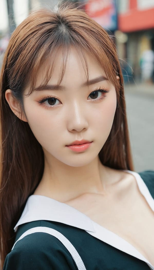 Tags: 21872187, SDXL
{"3": {"inputs": {"seed": 535263818781056, "steps": 32, "cfg": 5.26, "sampler_name": "dpmpp_2m", "scheduler": "karras", "denoise": 1.0, "model": ["27", 0], "positive": ["6", 0], "negative": ["7", 0], "latent_image": ["5", 0]}, "class_type": "KSampler"}, "4": {"inputs": {"ckpt_name": "juggernautxl.safetensors"}, "class_type": "CheckpointLoaderSimple"}, "5": {"inputs": {"width": 768, "height": 1344, "batch_size": 1}, "class_type": "EmptyLatentImage"}, "6": {"inputs": {"text": "23 year old girl, (korean:1.10), (irish:1.11), (temptress:1.02), (blush:0.98), (double eyelids:0.99), (slim:1.09), (eyelashes:1.10), (seductive pose:0.98), (cute:1.08), (seductive facial expression:0.95), (idol:0.97), (detailed face:1.11), (beautiful eyes:1.01), (sexy lips:1.12), (pale skin:1.05), (perky ass:1.14), (exposed ass:1.06), (looking back:1.01), (sexy ass:1.14), (thigh gap:1.03), (school uniform:1.01), choker, busy street, (skin fuzz:1.08), (natural looking skin:1.07), (RAW:1.09), (textured skin:1.07), (film:1.08), (candid cinema:1.05), (soft lighting:1.08), (detailed skin:1.04), (portra:1.08)", "clip": ["27", 1]}, "class_type": "CLIPTextEncode"}, "7": {"inputs": {"text": "(worst quality:1.08), (open mouth:1.05), (watermark:1.05), (twisted:1.09), (distorted:1.08), (low resolution:1.10), (bad hands:1.10)", "clip": ["27", 1]}, "class_type": "CLIPTextEncode"}, "8": {"inputs": {"samples": ["3", 0], "vae": ["4", 2]}, "class_type": "VAEDecode"}, "25": {"inputs": {"lora_name": "nudify_xl.safetensors", "strength_model": 0.21, "strength_clip": 0.14, "model": ["4", 0], "clip": ["4", 1]}, "class_type": "LoraLoader"}, "26": {"inputs": {"lora_name": "shirtlift_SDXL_v2.safetensors", "strength_model": 0.05, "strength_clip": 0.05, "model": ["25", 0], "clip": ["25", 1]}, "class_type": "LoraLoader"}, "27": {"inputs": {"lora_name": "PerfectEyesXL.safetensors", "strength_model": 0.02, "strength_clip": 0.09, "model": ["26", 0], "clip": ["26", 1]}, "class_type": "LoraLoader"}, "30": {"inputs": {"model_name": "4x_NMKD-Superscale-SP_178000_G.pth"}, "class_type": "UpscaleModelLoader"}, "31": {"inputs": {"upscale_model": ["30", 0], "image": ["8", 0]}, "class_type": "ImageUpscaleWithModel"}, "32": {"inputs": {"upscale_method": "lanczos", "scale_by": 0.5, "image": ["31", 0]}, "class_type": "ImageScaleBy"}, "33": {"inputs": {"pixels": ["32", 0], "vae": ["4", 2]}, "class_type": "VAEEncode"}, "34": {"inputs": {"seed": 535263818781056, "steps": 32, "cfg": 5.26, "sampler_name": "dpmpp_2m", "scheduler": "karras", "denoise": 0.3, "model": ["27", 0], "positive": ["6", 0], "negative": ["7", 0], "latent_image": ["33", 0]}, "class_type": "KSampler"}, "36": {"inputs": {"samples": ["34", 0], "vae": ["4", 2]}, "class_type": "VAEDecode"}, "39": {"inputs": {"filename_prefix": "comfyapi-1734150539775", "images": ["36", 0]}, "class_type": "SaveImage"}}