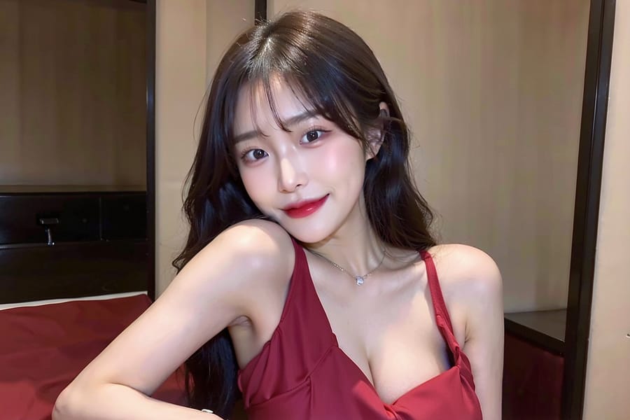 Tags: 21872187
<lora:mix4:0.67>, <lora:JapaneseDollLikeness_v15:0.51>, <lora:koreanDollLikeness:0.55>, <lora:taiwanDollLikeness_v20:0.48>, (low-cut red dress:1.17), hotel ballroom, ceremony, (on all fours:0.91), spreading ass cheeks, (from behind:1.18), <lora:fixStandingDoggyStyle:0.28>, backboob, <lora:Addams:0.30>, extremely detailed face, cute, (photorealistic:1.20), seductive smile, double eyelids, eyelashes, perky breasts, full body portrait, textured skin, best quality, sharp, tall, (long slim legs:1.11), (thigh gap:1.01), blush, 1girl, (stunningly attractive:1.13), (dramatic:0.95)
Negative prompt: drawings, sketches, anime, black and white, ugly, disfigured, (worst quality:2.05)
Steps: 48, Sampler: DPM++ 2M Karras, CFG scale: 6.85, Seed: 4013178754, Size: 768x512, Model hash: fc2511737a, Model: chilloutmix_NiPrunedFp32Fix, Seed resize from: -1x-1, Denoising strength: 0.4, Version: v1.2.1, Hires upscale: 2.0, Hires steps: 16, Hires upscaler: ESRGAN_4x