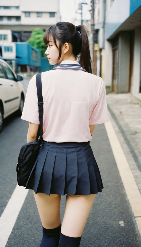 Tags: 21872187, SDXL
{"3": {"inputs": {"seed": 486620466723853, "steps": 32, "cfg": 5.33, "sampler_name": "dpmpp_2m", "scheduler": "karras", "denoise": 1.0, "model": ["27", 0], "positive": ["6", 0], "negative": ["7", 0], "latent_image": ["5", 0]}, "class_type": "KSampler"}, "4": {"inputs": {"ckpt_name": "helloworldxl.safetensors"}, "class_type": "CheckpointLoaderSimple"}, "5": {"inputs": {"width": 768, "height": 1344, "batch_size": 1}, "class_type": "EmptyLatentImage"}, "6": {"inputs": {"text": "25 year old girl, (japanese:0.95), (double eyelids:1.09), (sexy lips:1.03), (cute:1.07), (slim:1.12), (idol:0.95), (detailed face:1.07), (pale skin:1.00), (blush:1.07), (seductive facial expression:1.06), (beautiful eyes:0.96), (perky ass:1.10), (exposed ass:1.10), (looking back:1.11), (sexy ass:1.06), (thigh gap:1.03), (school uniform:1.13), choker, busy street, (RAW:1.07), (soft lighting:1.08), (candid cinema:1.02), (portra:1.00), (skin fuzz:1.00), (textured skin:1.01), (natural looking skin:1.01), (film:1.08), (detailed skin:1.02)", "clip": ["27", 1]}, "class_type": "CLIPTextEncode"}, "7": {"inputs": {"text": "(bad hands:1.12), (watermark:1.10), (low resolution:1.09), (twisted:1.10), (open mouth:1.05), (distorted:1.05), (worst quality:1.07)", "clip": ["27", 1]}, "class_type": "CLIPTextEncode"}, "8": {"inputs": {"samples": ["3", 0], "vae": ["4", 2]}, "class_type": "VAEDecode"}, "25": {"inputs": {"lora_name": "nudify_xl.safetensors", "strength_model": 0.12, "strength_clip": 0.07, "model": ["4", 0], "clip": ["4", 1]}, "class_type": "LoraLoader"}, "26": {"inputs": {"lora_name": "shirtlift_SDXL_v2.safetensors", "strength_model": 0.0, "strength_clip": 0.16, "model": ["25", 0], "clip": ["25", 1]}, "class_type": "LoraLoader"}, "27": {"inputs": {"lora_name": "PerfectEyesXL.safetensors", "strength_model": 0.02, "strength_clip": 0.08, "model": ["26", 0], "clip": ["26", 1]}, "class_type": "LoraLoader"}, "30": {"inputs": {"model_name": "4x_NMKD-Superscale-SP_178000_G.pth"}, "class_type": "UpscaleModelLoader"}, "31": {"inputs": {"upscale_model": ["30", 0], "image": ["8", 0]}, "class_type": "ImageUpscaleWithModel"}, "32": {"inputs": {"upscale_method": "lanczos", "scale_by": 0.5, "image": ["31", 0]}, "class_type": "ImageScaleBy"}, "33": {"inputs": {"pixels": ["32", 0], "vae": ["4", 2]}, "class_type": "VAEEncode"}, "34": {"inputs": {"seed": 486620466723853, "steps": 32, "cfg": 5.33, "sampler_name": "dpmpp_2m", "scheduler": "karras", "denoise": 0.3, "model": ["27", 0], "positive": ["6", 0], "negative": ["7", 0], "latent_image": ["33", 0]}, "class_type": "KSampler"}, "36": {"inputs": {"samples": ["34", 0], "vae": ["4", 2]}, "class_type": "VAEDecode"}, "39": {"inputs": {"filename_prefix": "comfyapi-1716544506905", "images": ["36", 0]}, "class_type": "SaveImage"}}