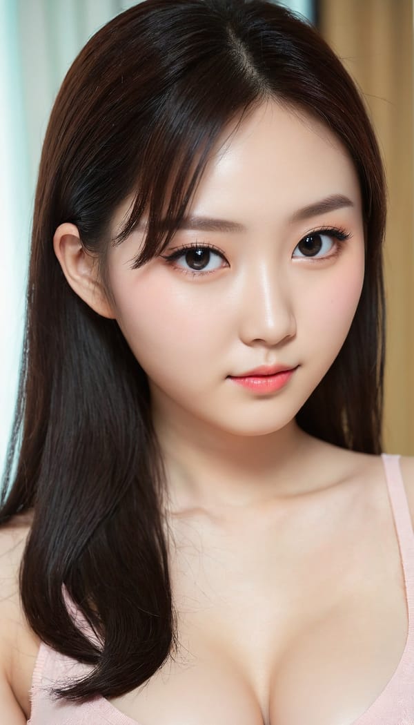 Tags: 21872187, SDXL
{"3": {"inputs": {"seed": 370370611247114, "steps": 32, "cfg": 6.54, "sampler_name": "dpmpp_2m", "scheduler": "karras", "denoise": 1.0, "model": ["27", 0], "positive": ["6", 0], "negative": ["7", 0], "latent_image": ["5", 0]}, "class_type": "KSampler"}, "4": {"inputs": {"ckpt_name": "juggernautXL_v8Rundiffusion.safetensors"}, "class_type": "CheckpointLoaderSimple"}, "5": {"inputs": {"width": 768, "height": 1344, "batch_size": 1}, "class_type": "EmptyLatentImage"}, "6": {"inputs": {"text": "21 year old girl, (chinese:0.98), (idol:1.11), (beautiful eyes:1.10), (detailed face:1.01), (slim:1.05), (temptress:1.06), (cute:1.13), (blush:1.03), (sexy lips:1.11), (double eyelids:1.07), (seductive facial expression:1.06), (seductive pose:0.95), (eyelashes:1.09), (pale skin:1.12), (in a seductive pose:1.07), (large perky breasts:1.04), (cleavage:1.04), (thigh gap:1.02), (an office lady:1.07), (soft lighting:1.00), (natural looking skin:1.06), (detailed skin:1.06), (RAW:1.03), (candid cinema:1.01), (film:1.09), (textured skin:1.09), (skin fuzz:1.05), (portra:1.04)", "clip": ["27", 1]}, "class_type": "CLIPTextEncode"}, "7": {"inputs": {"text": "(watermark:1.06), (low resolution:1.12), (bad hands:1.09), (distorted:1.13), (worst quality:1.05), (open mouth:1.14)", "clip": ["27", 1]}, "class_type": "CLIPTextEncode"}, "8": {"inputs": {"samples": ["3", 0], "vae": ["4", 2]}, "class_type": "VAEDecode"}, "25": {"inputs": {"lora_name": "nudify_xl.safetensors", "strength_model": 0.13, "strength_clip": 0.16, "model": ["4", 0], "clip": ["4", 1]}, "class_type": "LoraLoader"}, "26": {"inputs": {"lora_name": "shirtlift_SDXL_v2.safetensors", "strength_model": 0.14, "strength_clip": 0.08, "model": ["25", 0], "clip": ["25", 1]}, "class_type": "LoraLoader"}, "27": {"inputs": {"lora_name": "PerfectEyesXL.safetensors", "strength_model": 0.07, "strength_clip": 0.18, "model": ["26", 0], "clip": ["26", 1]}, "class_type": "LoraLoader"}, "30": {"inputs": {"model_name": "4x_NMKD-Superscale-SP_178000_G.pth"}, "class_type": "UpscaleModelLoader"}, "31": {"inputs": {"upscale_model": ["30", 0], "image": ["8", 0]}, "class_type": "ImageUpscaleWithModel"}, "32": {"inputs": {"upscale_method": "lanczos", "scale_by": 0.5, "image": ["31", 0]}, "class_type": "ImageScaleBy"}, "33": {"inputs": {"pixels": ["32", 0], "vae": ["4", 2]}, "class_type": "VAEEncode"}, "34": {"inputs": {"seed": 370370611247114, "steps": 32, "cfg": 6.54, "sampler_name": "dpmpp_2m", "scheduler": "karras", "denoise": 0.3, "model": ["27", 0], "positive": ["6", 0], "negative": ["7", 0], "latent_image": ["33", 0]}, "class_type": "KSampler"}, "36": {"inputs": {"samples": ["34", 0], "vae": ["4", 2]}, "class_type": "VAEDecode"}, "39": {"inputs": {"filename_prefix": "comfyapi-1708031000842", "images": ["36", 0]}, "class_type": "SaveImage"}}