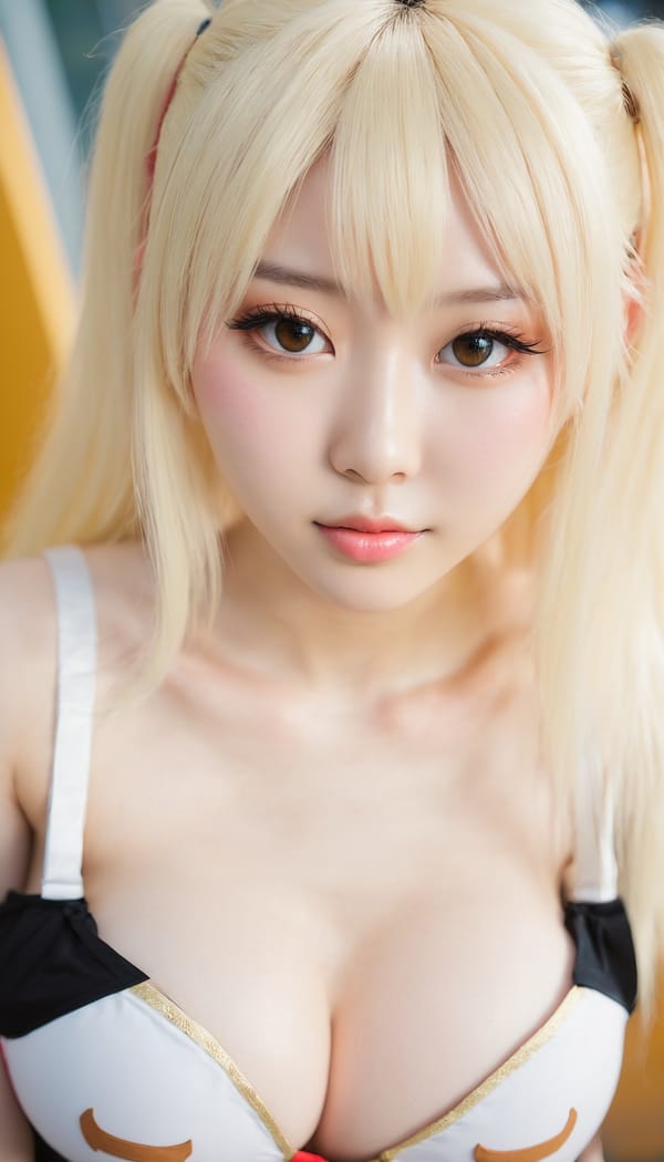 Tags: 21872187, SDXL
{"3": {"inputs": {"seed": 245307287895762, "steps": 32, "cfg": 6.21, "sampler_name": "dpmpp_2m", "scheduler": "karras", "denoise": 1.0, "model": ["27", 0], "positive": ["6", 0], "negative": ["7", 0], "latent_image": ["5", 0]}, "class_type": "KSampler"}, "4": {"inputs": {"ckpt_name": "juggernautxl.safetensors"}, "class_type": "CheckpointLoaderSimple"}, "5": {"inputs": {"width": 768, "height": 1344, "batch_size": 1}, "class_type": "EmptyLatentImage"}, "6": {"inputs": {"text": "19 year old girl, (taiwanese:1.04), (cute:1.14), (seductive facial expression:1.03), (blush:0.99), (eyelashes:1.02), (beautiful eyes:1.02), (idol:1.08), (pale skin:1.12), (detailed face:1.06), (sexy lips:0.99), (double eyelids:0.95), (slim:0.96), (temptress:1.06), (in a seductive pose:0.96), (large perky breasts:0.96), (cleavage:0.98), (thigh gap:1.03), (in a cosplay:1.12) at comiket posing for camera, (detailed skin:1.09), (candid cinema:1.07), (natural looking skin:1.01), (portra:1.09), (film:1.07), (soft lighting:1.09), (skin fuzz:1.02), (textured skin:1.04), (RAW:1.06)", "clip": ["27", 1]}, "class_type": "CLIPTextEncode"}, "7": {"inputs": {"text": "(open mouth:1.08), (twisted:1.11), (bad hands:1.06), (low resolution:1.09), (watermark:1.13), (worst quality:1.09), (distorted:1.13)", "clip": ["27", 1]}, "class_type": "CLIPTextEncode"}, "8": {"inputs": {"samples": ["3", 0], "vae": ["4", 2]}, "class_type": "VAEDecode"}, "25": {"inputs": {"lora_name": "nudify_xl.safetensors", "strength_model": 0.05, "strength_clip": 0.18, "model": ["4", 0], "clip": ["4", 1]}, "class_type": "LoraLoader"}, "26": {"inputs": {"lora_name": "shirtlift_SDXL_v2.safetensors", "strength_model": 0.05, "strength_clip": 0.18, "model": ["25", 0], "clip": ["25", 1]}, "class_type": "LoraLoader"}, "27": {"inputs": {"lora_name": "PerfectEyesXL.safetensors", "strength_model": 0.17, "strength_clip": 0.04, "model": ["26", 0], "clip": ["26", 1]}, "class_type": "LoraLoader"}, "30": {"inputs": {"model_name": "4x_NMKD-Superscale-SP_178000_G.pth"}, "class_type": "UpscaleModelLoader"}, "31": {"inputs": {"upscale_model": ["30", 0], "image": ["8", 0]}, "class_type": "ImageUpscaleWithModel"}, "32": {"inputs": {"upscale_method": "lanczos", "scale_by": 0.5, "image": ["31", 0]}, "class_type": "ImageScaleBy"}, "33": {"inputs": {"pixels": ["32", 0], "vae": ["4", 2]}, "class_type": "VAEEncode"}, "34": {"inputs": {"seed": 245307287895762, "steps": 32, "cfg": 6.21, "sampler_name": "dpmpp_2m", "scheduler": "karras", "denoise": 0.3, "model": ["27", 0], "positive": ["6", 0], "negative": ["7", 0], "latent_image": ["33", 0]}, "class_type": "KSampler"}, "36": {"inputs": {"samples": ["34", 0], "vae": ["4", 2]}, "class_type": "VAEDecode"}, "39": {"inputs": {"filename_prefix": "comfyapi-1713859612960", "images": ["36", 0]}, "class_type": "SaveImage"}}