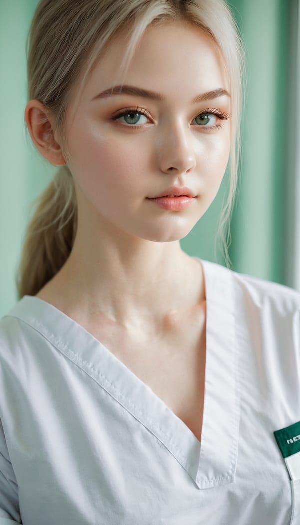 Tags: 21872187, SDXL
{"3": {"inputs": {"seed": 873334420599726, "steps": 32, "cfg": 7.24, "sampler_name": "dpmpp_2m", "scheduler": "karras", "denoise": 1.0, "model": ["27", 0], "positive": ["6", 0], "negative": ["7", 0], "latent_image": ["5", 0]}, "class_type": "KSampler"}, "4": {"inputs": {"ckpt_name": "juggernautxl.safetensors"}, "class_type": "CheckpointLoaderSimple"}, "5": {"inputs": {"width": 768, "height": 1344, "batch_size": 1}, "class_type": "EmptyLatentImage"}, "6": {"inputs": {"text": "19 year old girl, (ukrainian:0.97), (sexy lips:1.07), (seductive facial expression:0.96), (double eyelids:0.99), (detailed face:1.00), (temptress:1.11), (beautiful eyes:1.04), (cute:1.01), (eyelashes:1.00), (blush:1.11), (idol:1.11), (slim:0.97), (seductive pose:1.09), (pale skin:1.14), (perky ass:1.11), (exposed ass:0.98), (looking back:1.07), (sexy ass:0.95), (thigh gap:1.06), (nurse in uniform:1.06) working in a hospital ward, (natural looking skin:1.04), (detailed skin:1.02), (skin fuzz:1.08), (portra:1.09), (soft lighting:1.09), (film:1.08), (candid cinema:1.02), (textured skin:1.01)", "clip": ["27", 1]}, "class_type": "CLIPTextEncode"}, "7": {"inputs": {"text": "(worst quality:1.14), (watermark:1.13), (low resolution:1.07), (twisted:1.10), (open mouth:1.06), (distorted:1.07), (bad hands:1.12)", "clip": ["27", 1]}, "class_type": "CLIPTextEncode"}, "8": {"inputs": {"samples": ["3", 0], "vae": ["4", 2]}, "class_type": "VAEDecode"}, "25": {"inputs": {"lora_name": "nudify_xl.safetensors", "strength_model": 0.0, "strength_clip": 0.14, "model": ["4", 0], "clip": ["4", 1]}, "class_type": "LoraLoader"}, "26": {"inputs": {"lora_name": "shirtlift_SDXL_v2.safetensors", "strength_model": 0.0, "strength_clip": 0.1, "model": ["25", 0], "clip": ["25", 1]}, "class_type": "LoraLoader"}, "27": {"inputs": {"lora_name": "PerfectEyesXL.safetensors", "strength_model": 0.17, "strength_clip": 0.18, "model": ["26", 0], "clip": ["26", 1]}, "class_type": "LoraLoader"}, "30": {"inputs": {"model_name": "4x_NMKD-Superscale-SP_178000_G.pth"}, "class_type": "UpscaleModelLoader"}, "31": {"inputs": {"upscale_model": ["30", 0], "image": ["8", 0]}, "class_type": "ImageUpscaleWithModel"}, "32": {"inputs": {"upscale_method": "lanczos", "scale_by": 0.5, "image": ["31", 0]}, "class_type": "ImageScaleBy"}, "33": {"inputs": {"pixels": ["32", 0], "vae": ["4", 2]}, "class_type": "VAEEncode"}, "34": {"inputs": {"seed": 873334420599726, "steps": 32, "cfg": 7.24, "sampler_name": "dpmpp_2m", "scheduler": "karras", "denoise": 0.3, "model": ["27", 0], "positive": ["6", 0], "negative": ["7", 0], "latent_image": ["33", 0]}, "class_type": "KSampler"}, "36": {"inputs": {"samples": ["34", 0], "vae": ["4", 2]}, "class_type": "VAEDecode"}, "39": {"inputs": {"filename_prefix": "comfyapi-1732500987506", "images": ["36", 0]}, "class_type": "SaveImage"}}