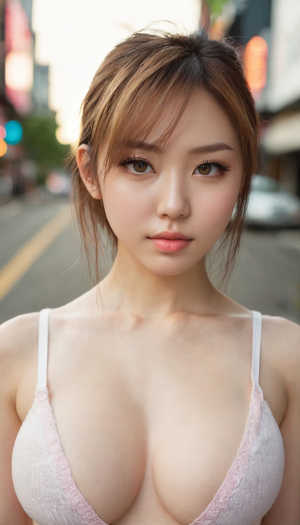 Tags: 21872187, SDXL
{"3": {"inputs": {"seed": 562226371457083, "steps": 64, "cfg": 5.78, "sampler_name": "dpmpp_2m", "scheduler": "karras", "denoise": 1.0, "model": ["27", 0], "positive": ["6", 0], "negative": ["7", 0], "latent_image": ["5", 0]}, "class_type": "KSampler"}, "4": {"inputs": {"ckpt_name": "juggernautxl.safetensors"}, "class_type": "CheckpointLoaderSimple"}, "5": {"inputs": {"width": 768, "height": 1344, "batch_size": 1}, "class_type": "EmptyLatentImage"}, "6": {"inputs": {"text": "26 year old girl, (slim:1.08), (sexy lips:1.14), (idol:1.10), (temptress:0.99), (seductive facial expression:1.05), (double eyelids:0.95), (detailed face:1.02), (pale skin:1.13), (beautiful eyes:0.96), (eyelashes:1.07), (seductive pose:1.06), (blush:1.01), (cute:1.09), (in a seductive pose:1.01), (large perky breasts:1.10), (cleavage:1.14), (thigh gap:1.08), (white tanktop:1.00), busy street, (textured skin:1.03), (detailed skin:1.02), (portra:1.05), (soft lighting:1.01), (RAW:1.06), (skin fuzz:1.07), (film:1.04), (candid cinema:1.03)", "clip": ["27", 1]}, "class_type": "CLIPTextEncode"}, "7": {"inputs": {"text": "(worst quality:1.08), (twisted:1.13), (watermark:1.07), (open mouth:1.13), (bad hands:1.11), (distorted:1.06), (low resolution:1.06)", "clip": ["27", 1]}, "class_type": "CLIPTextEncode"}, "8": {"inputs": {"samples": ["3", 0], "vae": ["4", 2]}, "class_type": "VAEDecode"}, "25": {"inputs": {"lora_name": "nudify_xl.safetensors", "strength_model": 0.1, "strength_clip": 0.38, "model": ["4", 0], "clip": ["4", 1]}, "class_type": "LoraLoader"}, "26": {"inputs": {"lora_name": "shirtlift_SDXL_v2.safetensors", "strength_model": 0.05, "strength_clip": 0.08, "model": ["25", 0], "clip": ["25", 1]}, "class_type": "LoraLoader"}, "27": {"inputs": {"lora_name": "PerfectEyesXL.safetensors", "strength_model": 0.12, "strength_clip": 0.1, "model": ["26", 0], "clip": ["26", 1]}, "class_type": "LoraLoader"}, "30": {"inputs": {"model_name": "4x_NMKD-Superscale-SP_178000_G.pth"}, "class_type": "UpscaleModelLoader"}, "31": {"inputs": {"upscale_model": ["30", 0], "image": ["8", 0]}, "class_type": "ImageUpscaleWithModel"}, "32": {"inputs": {"upscale_method": "lanczos", "scale_by": 0.5, "image": ["31", 0]}, "class_type": "ImageScaleBy"}, "33": {"inputs": {"pixels": ["32", 0], "vae": ["4", 2]}, "class_type": "VAEEncode"}, "34": {"inputs": {"seed": 562226371457083, "steps": 64, "cfg": 5.78, "sampler_name": "dpmpp_2m", "scheduler": "karras", "denoise": 0.3, "model": ["27", 0], "positive": ["6", 0], "negative": ["7", 0], "latent_image": ["33", 0]}, "class_type": "KSampler"}, "36": {"inputs": {"samples": ["34", 0], "vae": ["4", 2]}, "class_type": "VAEDecode"}, "39": {"inputs": {"filename_prefix": "comfyapi-1723824156288", "images": ["36", 0]}, "class_type": "SaveImage"}}