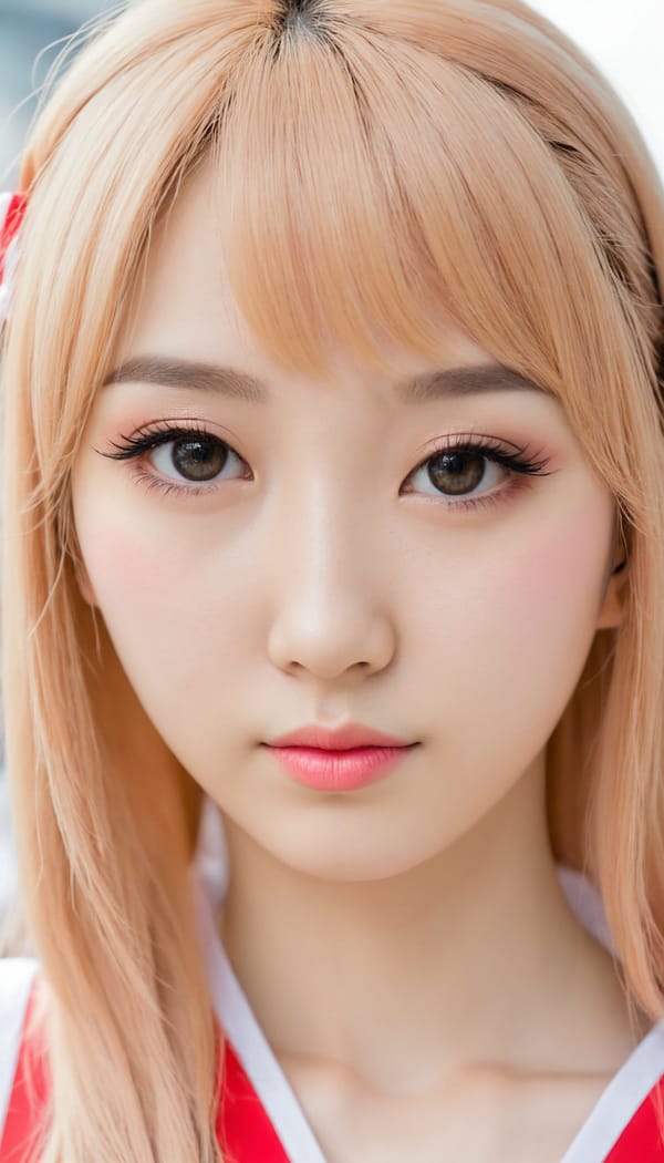 Tags: 21872187, SDXL
{"3": {"inputs": {"seed": 404967904217277, "steps": 32, "cfg": 5.67, "sampler_name": "dpmpp_2m", "scheduler": "karras", "denoise": 1.0, "model": ["27", 0], "positive": ["6", 0], "negative": ["7", 0], "latent_image": ["5", 0]}, "class_type": "KSampler"}, "4": {"inputs": {"ckpt_name": "juggernautXL_v8Rundiffusion.safetensors"}, "class_type": "CheckpointLoaderSimple"}, "5": {"inputs": {"width": 768, "height": 1344, "batch_size": 1}, "class_type": "EmptyLatentImage"}, "6": {"inputs": {"text": "27 year old girl, (korean:1.12), (ukrainian:1.08), (idol:1.07), (cute:0.98), (detailed face:1.08), (beautiful eyes:0.98), (eyelashes:1.09), (pale skin:0.96), (sexy lips:1.06), (temptress:1.01), (blush:1.02), (seductive facial expression:1.04), (slim:1.02), (double eyelids:0.96), (perky ass:0.96), (exposed ass:0.97), (looking back:1.08), (sexy ass:1.10), (thigh gap:1.03), (in a cosplay:0.98) at comiket posing for camera, (detailed skin:1.03), (skin fuzz:1.00), (soft lighting:1.03), (RAW:1.08), (candid cinema:1.02), (natural looking skin:1.09), (film:1.05), (textured skin:1.03), (portra:1.03)", "clip": ["27", 1]}, "class_type": "CLIPTextEncode"}, "7": {"inputs": {"text": "(twisted:1.13), (distorted:1.08), (low resolution:1.10), (watermark:1.13), (open mouth:1.14), (worst quality:1.12), (bad hands:1.05)", "clip": ["27", 1]}, "class_type": "CLIPTextEncode"}, "8": {"inputs": {"samples": ["3", 0], "vae": ["4", 2]}, "class_type": "VAEDecode"}, "25": {"inputs": {"lora_name": "nudify_xl.safetensors", "strength_model": 0.14, "strength_clip": 0.11, "model": ["4", 0], "clip": ["4", 1]}, "class_type": "LoraLoader"}, "26": {"inputs": {"lora_name": "shirtlift_SDXL_v2.safetensors", "strength_model": 0.1, "strength_clip": 0.08, "model": ["25", 0], "clip": ["25", 1]}, "class_type": "LoraLoader"}, "27": {"inputs": {"lora_name": "PerfectEyesXL.safetensors", "strength_model": 0.05, "strength_clip": 0.08, "model": ["26", 0], "clip": ["26", 1]}, "class_type": "LoraLoader"}, "30": {"inputs": {"model_name": "4x_NMKD-Superscale-SP_178000_G.pth"}, "class_type": "UpscaleModelLoader"}, "31": {"inputs": {"upscale_model": ["30", 0], "image": ["8", 0]}, "class_type": "ImageUpscaleWithModel"}, "32": {"inputs": {"upscale_method": "lanczos", "scale_by": 0.5, "image": ["31", 0]}, "class_type": "ImageScaleBy"}, "33": {"inputs": {"pixels": ["32", 0], "vae": ["4", 2]}, "class_type": "VAEEncode"}, "34": {"inputs": {"seed": 404967904217277, "steps": 32, "cfg": 5.67, "sampler_name": "dpmpp_2m", "scheduler": "karras", "denoise": 0.3, "model": ["27", 0], "positive": ["6", 0], "negative": ["7", 0], "latent_image": ["33", 0]}, "class_type": "KSampler"}, "36": {"inputs": {"samples": ["34", 0], "vae": ["4", 2]}, "class_type": "VAEDecode"}, "39": {"inputs": {"filename_prefix": "comfyapi-1707682011633", "images": ["36", 0]}, "class_type": "SaveImage"}}