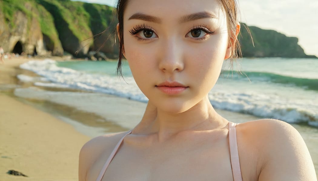 Tags: 21872187, SDXL
{"3": {"inputs": {"seed": 926610844054177, "steps": 64, "cfg": 7.63, "sampler_name": "dpmpp_2m", "scheduler": "karras", "denoise": 1.0, "model": ["27", 0], "positive": ["6", 0], "negative": ["7", 0], "latent_image": ["5", 0]}, "class_type": "KSampler"}, "4": {"inputs": {"ckpt_name": "juggernautxl.safetensors"}, "class_type": "CheckpointLoaderSimple"}, "5": {"inputs": {"width": 1344, "height": 768, "batch_size": 1}, "class_type": "EmptyLatentImage"}, "6": {"inputs": {"text": "23 year old girl, (irish:1.05), (taiwanese:1.00), (russian:0.99), (detailed face:0.97), (beautiful eyes:1.04), (seductive facial expression:1.11), (eyelashes:1.14), (blush:1.12), (temptress:0.99), (slim:0.95), (cute:1.06), (sexy lips:0.95), (seductive pose:1.09), (pale skin:1.07), (double eyelids:0.99), (perky ass:1.08), (exposed ass:1.09), (looking back:1.09), (sexy ass:1.00), (thigh gap:0.95), wearing (bikini:1.13) at a beach, (candid cinema:1.04), (natural looking skin:1.03), (portra:1.01), (skin fuzz:1.01), (film:1.01), (textured skin:1.09), (RAW:1.07), (soft lighting:1.02), (detailed skin:1.02)", "clip": ["27", 1]}, "class_type": "CLIPTextEncode"}, "7": {"inputs": {"text": "(bad hands:1.12), (watermark:1.11), (twisted:1.14), (low resolution:1.11), (distorted:1.09), (worst quality:1.08), (open mouth:1.12)", "clip": ["27", 1]}, "class_type": "CLIPTextEncode"}, "8": {"inputs": {"samples": ["3", 0], "vae": ["4", 2]}, "class_type": "VAEDecode"}, "25": {"inputs": {"lora_name": "nudify_xl.safetensors", "strength_model": 0.19, "strength_clip": 0.39, "model": ["4", 0], "clip": ["4", 1]}, "class_type": "LoraLoader"}, "26": {"inputs": {"lora_name": "shirtlift_SDXL_v2.safetensors", "strength_model": 0.12, "strength_clip": 0.12, "model": ["25", 0], "clip": ["25", 1]}, "class_type": "LoraLoader"}, "27": {"inputs": {"lora_name": "PerfectEyesXL.safetensors", "strength_model": 0.06, "strength_clip": 0.0, "model": ["26", 0], "clip": ["26", 1]}, "class_type": "LoraLoader"}, "30": {"inputs": {"model_name": "4x_NMKD-Superscale-SP_178000_G.pth"}, "class_type": "UpscaleModelLoader"}, "31": {"inputs": {"upscale_model": ["30", 0], "image": ["8", 0]}, "class_type": "ImageUpscaleWithModel"}, "32": {"inputs": {"upscale_method": "lanczos", "scale_by": 0.5, "image": ["31", 0]}, "class_type": "ImageScaleBy"}, "33": {"inputs": {"pixels": ["32", 0], "vae": ["4", 2]}, "class_type": "VAEEncode"}, "34": {"inputs": {"seed": 926610844054177, "steps": 64, "cfg": 7.63, "sampler_name": "dpmpp_2m", "scheduler": "karras", "denoise": 0.3, "model": ["27", 0], "positive": ["6", 0], "negative": ["7", 0], "latent_image": ["33", 0]}, "class_type": "KSampler"}, "36": {"inputs": {"samples": ["34", 0], "vae": ["4", 2]}, "class_type": "VAEDecode"}, "39": {"inputs": {"filename_prefix": "comfyapi-1728339232823", "images": ["36", 0]}, "class_type": "SaveImage"}}