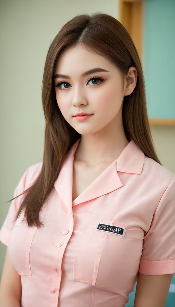 Tags: 21872187, SDXL
{"3": {"inputs": {"seed": 602603257418657, "steps": 64, "cfg": 5.66, "sampler_name": "dpmpp_2m", "scheduler": "karras", "denoise": 1.0, "model": ["27", 0], "positive": ["6", 0], "negative": ["7", 0], "latent_image": ["5", 0]}, "class_type": "KSampler"}, "4": {"inputs": {"ckpt_name": "juggernautXL_v8Rundiffusion.safetensors"}, "class_type": "CheckpointLoaderSimple"}, "5": {"inputs": {"width": 768, "height": 1344, "batch_size": 1}, "class_type": "EmptyLatentImage"}, "6": {"inputs": {"text": "18 year old girl, (detailed face:1.13), (seductive facial expression:0.98), (sexy lips:1.10), (blush:1.13), (eyelashes:1.13), (idol:1.12), (beautiful eyes:1.14), (cute:0.96), (slim:1.04), (double eyelids:1.04), (temptress:1.06), (pale skin:0.97), (seductive pose:1.05), (in a seductive pose:1.13), (large perky breasts:1.00), (cleavage:1.09), (thigh gap:1.10), (nurse in uniform:1.05) working in a hospital ward, (RAW:1.03), (soft lighting:1.01), (candid cinema:1.06), (skin fuzz:1.04), (natural looking skin:1.04), (portra:1.00), (detailed skin:1.03), (film:1.03), (textured skin:1.03)", "clip": ["27", 1]}, "class_type": "CLIPTextEncode"}, "7": {"inputs": {"text": "(bad hands:1.08), (distorted:1.08), (open mouth:1.05), (worst quality:1.11), (watermark:1.07), (twisted:1.06), (low resolution:1.11)", "clip": ["27", 1]}, "class_type": "CLIPTextEncode"}, "8": {"inputs": {"samples": ["3", 0], "vae": ["4", 2]}, "class_type": "VAEDecode"}, "25": {"inputs": {"lora_name": "nudify_xl.safetensors", "strength_model": 0.36, "strength_clip": 0.13, "model": ["4", 0], "clip": ["4", 1]}, "class_type": "LoraLoader"}, "26": {"inputs": {"lora_name": "shirtlift_SDXL_v2.safetensors", "strength_model": 0.04, "strength_clip": 0.07, "model": ["25", 0], "clip": ["25", 1]}, "class_type": "LoraLoader"}, "27": {"inputs": {"lora_name": "PerfectEyesXL.safetensors", "strength_model": 0.07, "strength_clip": 0.15, "model": ["26", 0], "clip": ["26", 1]}, "class_type": "LoraLoader"}, "30": {"inputs": {"model_name": "4x_NMKD-Superscale-SP_178000_G.pth"}, "class_type": "UpscaleModelLoader"}, "31": {"inputs": {"upscale_model": ["30", 0], "image": ["8", 0]}, "class_type": "ImageUpscaleWithModel"}, "32": {"inputs": {"upscale_method": "lanczos", "scale_by": 0.5, "image": ["31", 0]}, "class_type": "ImageScaleBy"}, "33": {"inputs": {"pixels": ["32", 0], "vae": ["4", 2]}, "class_type": "VAEEncode"}, "34": {"inputs": {"seed": 602603257418657, "steps": 64, "cfg": 5.66, "sampler_name": "dpmpp_2m", "scheduler": "karras", "denoise": 0.3, "model": ["27", 0], "positive": ["6", 0], "negative": ["7", 0], "latent_image": ["33", 0]}, "class_type": "KSampler"}, "36": {"inputs": {"samples": ["34", 0], "vae": ["4", 2]}, "class_type": "VAEDecode"}, "39": {"inputs": {"filename_prefix": "comfyapi-1707376232394", "images": ["36", 0]}, "class_type": "SaveImage"}}