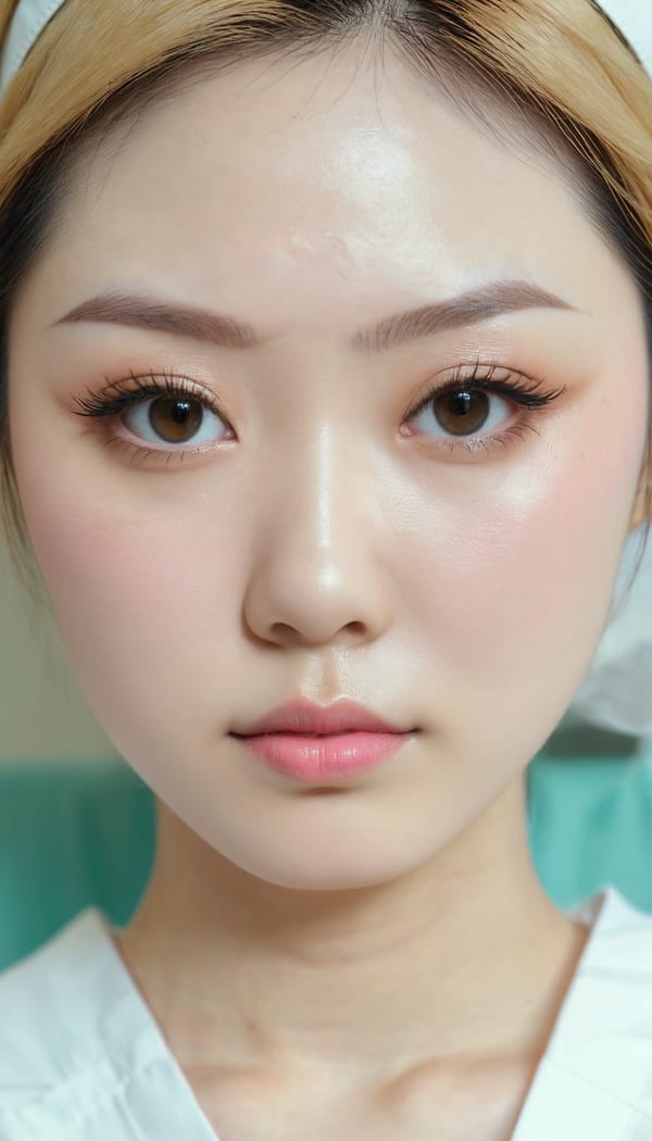 Tags: 21872187, SDXL
{"3": {"inputs": {"seed": 194497999657701, "steps": 32, "cfg": 7.49, "sampler_name": "dpmpp_2m", "scheduler": "karras", "denoise": 1.0, "model": ["27", 0], "positive": ["6", 0], "negative": ["7", 0], "latent_image": ["5", 0]}, "class_type": "KSampler"}, "4": {"inputs": {"ckpt_name": "juggernautxl.safetensors"}, "class_type": "CheckpointLoaderSimple"}, "5": {"inputs": {"width": 768, "height": 1344, "batch_size": 1}, "class_type": "EmptyLatentImage"}, "6": {"inputs": {"text": "25 year old girl, (japanese:1.06), (pale skin:1.05), (seductive facial expression:0.99), (detailed face:1.04), (cute:0.96), (sexy lips:1.13), (idol:1.11), (slim:1.06), (eyelashes:1.07), (temptress:1.04), (seductive pose:1.11), (blush:1.02), (double eyelids:1.13), (beautiful eyes:1.14), (perky ass:1.02), (exposed ass:1.08), (looking back:0.98), (sexy ass:1.10), (thigh gap:1.09), (nurse in uniform:1.06) working in a hospital ward, (film:1.03), (skin fuzz:1.08), (natural looking skin:1.07), (portra:1.07), (candid cinema:1.06), (detailed skin:1.01), (RAW:1.06), (textured skin:1.02), (soft lighting:1.09)", "clip": ["27", 1]}, "class_type": "CLIPTextEncode"}, "7": {"inputs": {"text": "(bad hands:1.11), (watermark:1.08), (worst quality:1.11), (open mouth:1.12), (twisted:1.07), (low resolution:1.07), (distorted:1.14)", "clip": ["27", 1]}, "class_type": "CLIPTextEncode"}, "8": {"inputs": {"samples": ["3", 0], "vae": ["4", 2]}, "class_type": "VAEDecode"}, "25": {"inputs": {"lora_name": "nudify_xl.safetensors", "strength_model": 0.39, "strength_clip": 0.06, "model": ["4", 0], "clip": ["4", 1]}, "class_type": "LoraLoader"}, "26": {"inputs": {"lora_name": "shirtlift_SDXL_v2.safetensors", "strength_model": 0.12, "strength_clip": 0.06, "model": ["25", 0], "clip": ["25", 1]}, "class_type": "LoraLoader"}, "27": {"inputs": {"lora_name": "PerfectEyesXL.safetensors", "strength_model": 0.0, "strength_clip": 0.07, "model": ["26", 0], "clip": ["26", 1]}, "class_type": "LoraLoader"}, "30": {"inputs": {"model_name": "4x_NMKD-Superscale-SP_178000_G.pth"}, "class_type": "UpscaleModelLoader"}, "31": {"inputs": {"upscale_model": ["30", 0], "image": ["8", 0]}, "class_type": "ImageUpscaleWithModel"}, "32": {"inputs": {"upscale_method": "lanczos", "scale_by": 0.5, "image": ["31", 0]}, "class_type": "ImageScaleBy"}, "33": {"inputs": {"pixels": ["32", 0], "vae": ["4", 2]}, "class_type": "VAEEncode"}, "34": {"inputs": {"seed": 194497999657701, "steps": 32, "cfg": 7.49, "sampler_name": "dpmpp_2m", "scheduler": "karras", "denoise": 0.3, "model": ["27", 0], "positive": ["6", 0], "negative": ["7", 0], "latent_image": ["33", 0]}, "class_type": "KSampler"}, "36": {"inputs": {"samples": ["34", 0], "vae": ["4", 2]}, "class_type": "VAEDecode"}, "39": {"inputs": {"filename_prefix": "comfyapi-1716578001455", "images": ["36", 0]}, "class_type": "SaveImage"}}