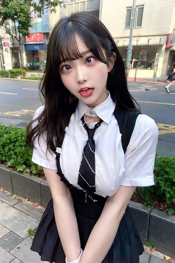 Tags: 21872187
<lora:JapaneseDollLikeness_v15:0.78>, <lora:koreanDollLikeness:0.39>, <lora:taiwanDollLikeness_v20:0.54>, (school uniform:1.14), (large breasts:1.18), choker, busy street in urban city, <lora:ahegao-x-v4:0.71>, ahegao face, pleasure, extremely detailed eyes, cute, (photorealistic:0.94), sexy lips, seductive smile, perky breasts, 4K, RAW, best quality, sharp, hyper realistic, (thigh gap:1.06), solo, (stunningly attractive:1.00), (dramatic:1.14)
Negative prompt: drawings, paintings, anime, ugly, fat, disfigured, (worst quality:1.92)
Steps: 32, Sampler: DPM++ 2M Karras, CFG scale: 5.89, Seed: 3356377599, Size: 512x768, Model hash: fc2511737a, Model: chilloutmix_NiPrunedFp32Fix, Seed resize from: -1x-1, Denoising strength: 0.4, Version: v1.2.1, Hires upscale: 2.0, Hires steps: 16, Hires upscaler: ESRGAN_4x