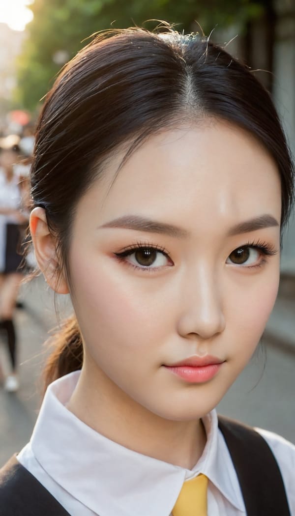 Tags: 21872187, SDXL
{"3": {"inputs": {"seed": 963670030419873, "steps": 64, "cfg": 5.52, "sampler_name": "dpmpp_2m", "scheduler": "karras", "denoise": 1.0, "model": ["27", 0], "positive": ["6", 0], "negative": ["7", 0], "latent_image": ["5", 0]}, "class_type": "KSampler"}, "4": {"inputs": {"ckpt_name": "juggernautXL_v8Rundiffusion.safetensors"}, "class_type": "CheckpointLoaderSimple"}, "5": {"inputs": {"width": 768, "height": 1344, "batch_size": 1}, "class_type": "EmptyLatentImage"}, "6": {"inputs": {"text": "27 year old girl, (ukrainian:0.98), (taiwanese:0.96), (korean:0.97), (pale skin:0.98), (slim:0.95), (double eyelids:0.96), (eyelashes:1.11), (beautiful eyes:1.11), (sexy lips:1.10), (cute:0.97), (blush:1.00), (seductive pose:1.01), (seductive facial expression:1.02), (in a seductive pose:1.05), (large perky breasts:1.10), (cleavage:1.08), (thigh gap:1.01), (school uniform:1.12), choker, busy street, (film:1.03), (candid cinema:1.07), (portra:1.03), (skin fuzz:1.05), (textured skin:1.01), (soft lighting:1.09), (detailed skin:1.02), (RAW:1.06), (natural looking skin:1.06)", "clip": ["27", 1]}, "class_type": "CLIPTextEncode"}, "7": {"inputs": {"text": "(distorted:1.05), (twisted:1.09), (worst quality:1.12), (bad hands:1.10), (low resolution:1.09), (open mouth:1.05), (watermark:1.13)", "clip": ["27", 1]}, "class_type": "CLIPTextEncode"}, "8": {"inputs": {"samples": ["3", 0], "vae": ["4", 2]}, "class_type": "VAEDecode"}, "25": {"inputs": {"lora_name": "nudify_xl.safetensors", "strength_model": 0.18, "strength_clip": 0.0, "model": ["4", 0], "clip": ["4", 1]}, "class_type": "LoraLoader"}, "26": {"inputs": {"lora_name": "shirtlift_SDXL_v2.safetensors", "strength_model": 0.01, "strength_clip": 0.17, "model": ["25", 0], "clip": ["25", 1]}, "class_type": "LoraLoader"}, "27": {"inputs": {"lora_name": "PerfectEyesXL.safetensors", "strength_model": 0.11, "strength_clip": 0.19, "model": ["26", 0], "clip": ["26", 1]}, "class_type": "LoraLoader"}, "30": {"inputs": {"model_name": "4x_NMKD-Superscale-SP_178000_G.pth"}, "class_type": "UpscaleModelLoader"}, "31": {"inputs": {"upscale_model": ["30", 0], "image": ["8", 0]}, "class_type": "ImageUpscaleWithModel"}, "32": {"inputs": {"upscale_method": "lanczos", "scale_by": 0.5, "image": ["31", 0]}, "class_type": "ImageScaleBy"}, "33": {"inputs": {"pixels": ["32", 0], "vae": ["4", 2]}, "class_type": "VAEEncode"}, "34": {"inputs": {"seed": 963670030419873, "steps": 64, "cfg": 5.52, "sampler_name": "dpmpp_2m", "scheduler": "karras", "denoise": 0.3, "model": ["27", 0], "positive": ["6", 0], "negative": ["7", 0], "latent_image": ["33", 0]}, "class_type": "KSampler"}, "36": {"inputs": {"samples": ["34", 0], "vae": ["4", 2]}, "class_type": "VAEDecode"}, "39": {"inputs": {"filename_prefix": "comfyapi-1708039415697", "images": ["36", 0]}, "class_type": "SaveImage"}}