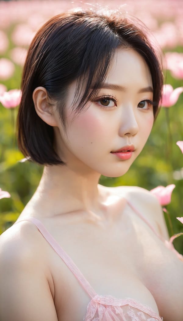 Tags: 21872187, SDXL
{"3": {"inputs": {"seed": 231376217183194, "steps": 64, "cfg": 6.83, "sampler_name": "dpmpp_2m", "scheduler": "karras", "denoise": 1.0, "model": ["27", 0], "positive": ["6", 0], "negative": ["7", 0], "latent_image": ["5", 0]}, "class_type": "KSampler"}, "4": {"inputs": {"ckpt_name": "juggernautxl.safetensors"}, "class_type": "CheckpointLoaderSimple"}, "5": {"inputs": {"width": 768, "height": 1344, "batch_size": 1}, "class_type": "EmptyLatentImage"}, "6": {"inputs": {"text": "27 year old girl, (korean:1.00), (japanese:1.13), (double eyelids:1.10), (sexy lips:1.08), (slim:0.96), (temptress:1.01), (beautiful eyes:1.07), (detailed face:1.11), (cute:1.03), (eyelashes:1.11), (seductive pose:1.14), (pale skin:1.10), (blush:1.12), (idol:1.07), (in a seductive pose:1.09), (large perky breasts:1.01), (cleavage:0.99), (thigh gap:1.11), wearing (translucent clothes:1.01) on a flower field, (soft lighting:1.09), (natural looking skin:1.07), (skin fuzz:1.09), (textured skin:1.06), (detailed skin:1.03), (RAW:1.05), (portra:1.00), (candid cinema:1.05), (film:1.00)", "clip": ["27", 1]}, "class_type": "CLIPTextEncode"}, "7": {"inputs": {"text": "(twisted:1.09), (bad hands:1.06), (low resolution:1.09), (worst quality:1.10), (watermark:1.12), (distorted:1.13), (open mouth:1.12)", "clip": ["27", 1]}, "class_type": "CLIPTextEncode"}, "8": {"inputs": {"samples": ["3", 0], "vae": ["4", 2]}, "class_type": "VAEDecode"}, "25": {"inputs": {"lora_name": "nudify_xl.safetensors", "strength_model": 0.22, "strength_clip": 0.29, "model": ["4", 0], "clip": ["4", 1]}, "class_type": "LoraLoader"}, "26": {"inputs": {"lora_name": "shirtlift_SDXL_v2.safetensors", "strength_model": 0.0, "strength_clip": 0.07, "model": ["25", 0], "clip": ["25", 1]}, "class_type": "LoraLoader"}, "27": {"inputs": {"lora_name": "PerfectEyesXL.safetensors", "strength_model": 0.02, "strength_clip": 0.06, "model": ["26", 0], "clip": ["26", 1]}, "class_type": "LoraLoader"}, "30": {"inputs": {"model_name": "4x_NMKD-Superscale-SP_178000_G.pth"}, "class_type": "UpscaleModelLoader"}, "31": {"inputs": {"upscale_model": ["30", 0], "image": ["8", 0]}, "class_type": "ImageUpscaleWithModel"}, "32": {"inputs": {"upscale_method": "lanczos", "scale_by": 0.5, "image": ["31", 0]}, "class_type": "ImageScaleBy"}, "33": {"inputs": {"pixels": ["32", 0], "vae": ["4", 2]}, "class_type": "VAEEncode"}, "34": {"inputs": {"seed": 231376217183194, "steps": 64, "cfg": 6.83, "sampler_name": "dpmpp_2m", "scheduler": "karras", "denoise": 0.3, "model": ["27", 0], "positive": ["6", 0], "negative": ["7", 0], "latent_image": ["33", 0]}, "class_type": "KSampler"}, "36": {"inputs": {"samples": ["34", 0], "vae": ["4", 2]}, "class_type": "VAEDecode"}, "39": {"inputs": {"filename_prefix": "comfyapi-1713831821824", "images": ["36", 0]}, "class_type": "SaveImage"}}